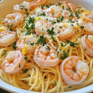 - 8 oz spaghetti or linguine - 1 lb large shrimp, peeled and deveined - 4 tablespoons olive oil - 4 cloves garlic, minced - Zest of 1 lemon - 1/4 cup fresh lemon juice - 1/2 teaspoon red pepper flakes (optional) - 1/4 cup fresh parsley, chopped - Grated Parmesan cheese, for serving (optional) - Salt and pepper - Tips for Adjusting Seasoning I love using fresh and simple ingredients in Lemon Garlic Shrimp Pasta. For the base, choose either spaghetti or linguine. Both work perfectly with the shrimp. I prefer large shrimp, as they soak up the flavors well. Olive oil is key for sautéing the garlic and shrimp. Use fresh garlic to add a fragrant taste. Lemon zest and juice give the dish its bright flavor. If you like a little heat, add red pepper flakes. Fresh parsley adds a pop of color and flavor. Season with salt and pepper to taste. Adjust the seasoning as you go. Start with a little, then add more if needed. You can find the full recipe [here]. Boiling Water & Cooking Time Fill a large pot with water and add a pinch of salt. Bring the water to a rolling boil. Once boiling, add 8 oz of spaghetti or linguine. Cook according to package instructions, usually about 8 to 10 minutes. You want the pasta to be al dente, which means it should have a slight bite. Reserving Pasta Water Before you drain the pasta, scoop out 1 cup of the pasta water. This water is starchy and helps to thicken the sauce later. After reserving the water, drain the pasta and set it aside. Preparing the Skillet In a large skillet, heat 2 tablespoons of olive oil over medium heat. Once the oil shimmers, add 4 cloves of minced garlic and, if you like a kick, 1/2 teaspoon of red pepper flakes. Sauté for about 1 minute. This helps to release the garlic's flavor without burning it. Cooking Time for Shrimp Now, increase the heat to medium-high. Add 1 lb of large shrimp that are peeled and deveined. Season the shrimp with salt and pepper. Cook for about 2 to 3 minutes. You’ll know they are done when they turn pink and opaque. Adding Pasta and Sauce Components Lower the heat to medium. Add the drained pasta to the skillet with the shrimp. Pour in the lemon zest and juice from 1 lemon, along with the remaining 2 tablespoons of olive oil. Toss everything together gently. Achieving Desired Sauce Consistency Now comes the fun part! Gradually add the reserved pasta water, about 1/4 to 1/2 cup, while tossing the pasta. This will help create a silky sauce. Keep tossing until you reach your desired sauce thickness. Adjust the taste if needed by adding more salt, pepper, or a splash of lemon juice. Enjoy this quick and flavorful meal! For the full recipe, check the section above. How to Know When Shrimp is Done Shrimp cooks fast. Look for a pink color and a firm texture. When shrimp curl into a "C" shape, they are ready. This usually takes about 2-3 minutes. If they turn white, they may be overcooked. Avoiding Overcooked Shrimp To avoid overcooked shrimp, use medium-high heat. Stir often, and don’t crowd the pan. If shrimp cook too long, they get tough. Always remove them from heat as soon as they look pink and opaque. Tips for Al Dente Pasta For al dente pasta, cook it for 1-2 minutes less than the package says. Start tasting it a minute or two before the time is up. It should be firm yet tender when you bite into it. Reheating Leftover Pasta To reheat leftover pasta, add a splash of water and cover it. Microwave it for about 1-2 minutes. Stir it halfway through to heat evenly. This keeps the pasta from drying out. Garnishing Ideas Garnish your dish with fresh parsley or lemon wedges. These add a bright touch. You can also sprinkle grated Parmesan on top for extra flavor. Pairing with Sides and Drinks Pair this dish with a crisp green salad or garlic bread. For drinks, try a chilled white wine or sparkling water with lemon. Both enhance the meal’s flavors. For a full recipe, explore the steps to create this delightful dish. {{image_2}} Gluten-Free Options If you want a gluten-free meal, use gluten-free pasta. Many brands offer great taste and texture. Rice noodles or zucchini noodles are also good choices. They soak up the sauce well and keep the dish light. Low-Carb Alternatives For a low-carb option, swap pasta for spiralized vegetables like zucchini or squash. These add crunch and flavor. You can also use shirataki noodles. They have few calories and carbs, making them a great choice for low-carb diets. Adding Vegetables Mix in fresh spinach or cherry tomatoes for added color and nutrition. Spinach wilts nicely and adds a mild taste. Cherry tomatoes burst with flavor when cooked. You can also try bell peppers or broccoli for a crunchy texture. Different Proteins If you want to switch things up, use chicken or tofu instead of shrimp. Cook the chicken until golden brown for a hearty meal. Tofu absorbs flavors well, making it a tasty plant-based option. Creamy Lemon Garlic Sauce For a creamy twist, add heavy cream or cream cheese to the sauce. Stir it in after cooking the shrimp. This makes the dish rich and smooth. You can also add a splash of white wine for depth. Adding Herbs or Spices Herbs like basil or dill can brighten the dish. Fresh or dried herbs work well. You can also add spices like paprika or cumin for a different kick. Adjust the amounts to suit your taste. For a full recipe, check out the [Full Recipe]. To keep your Lemon Garlic Shrimp Pasta fresh, use an airtight container. This helps prevent moisture loss and keeps the flavors intact. Place the pasta in the fridge within two hours of cooking. It stays tasty for about three days in the fridge. If you want to enjoy it later, ensure it cools completely before sealing it. If you want to store your pasta for longer, freezing is a great option. First, let the pasta cool completely. Then, portion it into freezer-safe bags or containers. Remove as much air as you can to prevent freezer burn. It can stay in the freezer for up to three months. To reheat frozen pasta, thaw it overnight in the fridge. Heat it in a skillet on low. Add a splash of olive oil or pasta water to help it warm evenly. Stir until heated through, and enjoy! To keep your pasta tasty, avoid freezing it with sauce for best results. Instead, freeze the pasta and sauce separately. This helps maintain the texture of both. When you reheat, mix them together for a fresh taste. For best flavor, add fresh herbs like parsley after reheating. This adds a burst of freshness that is key to a great meal. Always taste and adjust seasoning before serving. For the full recipe, check the earlier section. To make Lemon Garlic Shrimp Pasta, follow these simple steps: 1. Cook the Pasta: Boil salted water and cook your spaghetti or linguine until al dente. Save some pasta water before draining. 2. Sauté the Shrimp: Heat olive oil in a skillet. Add minced garlic and, if you like spice, red pepper flakes. Cook for one minute. 3. Add Shrimp: Increase heat and add shrimp. Season with salt and pepper. Cook for 2-3 minutes until shrimp are pink. 4. Combine Ingredients: Lower the heat. Mix in the cooked pasta with the shrimp. Add lemon zest, lemon juice, and more olive oil. Stir in reserved pasta water until the sauce is just right. 5. Finish and Serve: Remove from heat. Mix in fresh parsley. Taste and add more seasoning if needed. Serve hot, topped with Parmesan cheese if you want. This recipe is quick and gives you a burst of flavor. For the full recipe, check out the previous section. Yes, you can use frozen shrimp. Just remember to thaw them before cooking. Place the shrimp in cold water for about 15-20 minutes. This will save time and ensure even cooking. When you cook frozen shrimp, add an extra minute to the cooking time. This gives them enough time to heat through. Make sure they turn pink and opaque. Always check for doneness, as you want them just cooked. If you don't have white wine, you can use chicken broth or vegetable broth. Both add great flavor without the wine. Another option is a mix of lemon juice and a splash of vinegar. This gives you the acidity that wine offers. You can also use apple juice or white grape juice for a sweeter taste. Just remember to adjust the other flavors to balance it. These swaps help keep your pasta dish tasty, no matter what you have on hand. This guide covered how to make a delicious Lemon Garlic Shrimp Pasta. We explored essential ingredients, cooking steps, and helpful tips. You learned how to cook shrimp and pasta perfectly. Dietary options and variations help you customize the dish. Remember to store leftovers right to keep them fresh. Enjoy creating this meal, sharing it with others, and exploring new flavors. With a little practice, you’ll become an expert in the kitchen. Happy cooking!