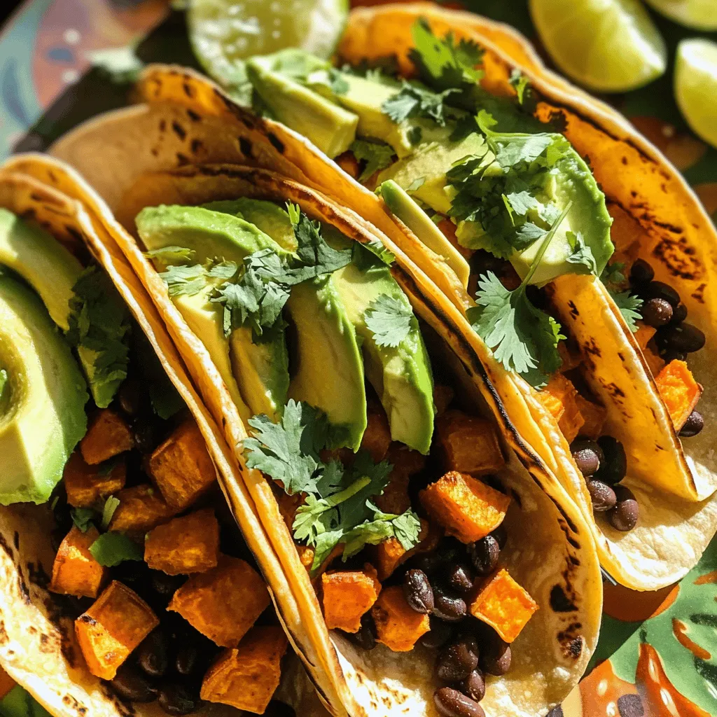 To make sweet potato and black bean tacos, you need fresh, simple ingredients. Here’s what you’ll need: