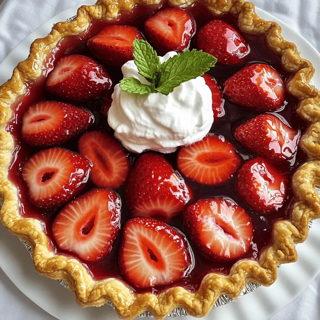 - 2 cups fresh strawberries, hulled and sliced - 1 cup granulated sugar - 3 tablespoons cornstarch - 1 tablespoon lemon juice - 1 teaspoon vanilla extract - 1 pre-made pie crust (store-bought or homemade)