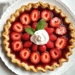 - 2 cups fresh strawberries, hulled and sliced - 1 cup granulated sugar - 3 tablespoons cornstarch - 1 tablespoon lemon juice - 1 teaspoon vanilla extract - 1 pre-made pie crust (store-bought or homemade)
