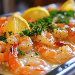 - Shrimp - Butter - Garlic - Lemon - Fresh parsley