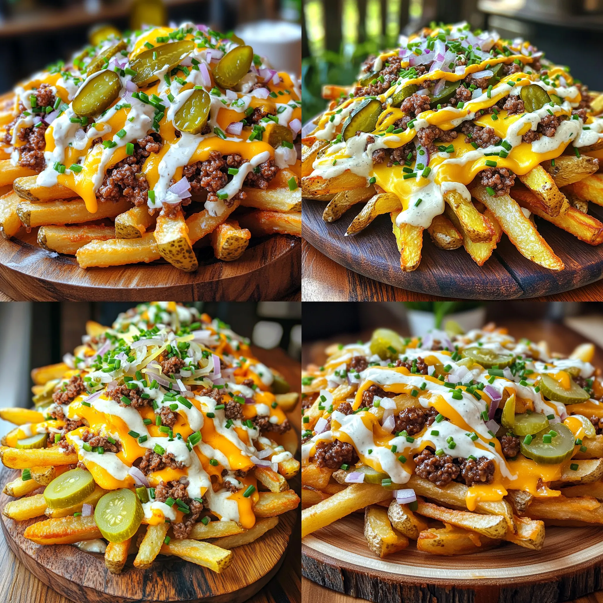To make the Vegan Animal Fries, you need simple, hearty ingredients. Here is the list of what you'll need: - 4 large russet potatoes - 1 cup vegan cheese (shredded) - 1 cup plant-based beef crumbles - 1 cup vegan ranch dressing - 1/4 cup diced onions - 1/4 cup sliced pickles - 2 tablespoons olive oil - 1 teaspoon garlic powder - 1 teaspoon smoked paprika - Salt and pepper to taste - Fresh chives, chopped (for garnish) These ingredients create a dish that is both filling and full of flavor. The russet potatoes provide a great base. They are starchy and crispy when baked right. Vegan cheese melts beautifully, adding creaminess. Plant-based beef crumbles mimic the texture of meat, making it satisfying. The ranch dressing adds a tangy kick, while the onions and pickles give a nice crunch. Don’t forget the spices! Garlic powder and smoked paprika enhance the taste. You can find many of these items at your local grocery store. If you're looking for a twist, try different vegan cheeses. Also, fresh chives add brightness and freshness to the dish. For a full guide on how to prepare these delicious fries, check out the Full Recipe. 1. Preheat your oven to 425°F (220°C). 2. Wash the russet potatoes well. Slice them into thin fries. Make sure they are even. 1. In a large bowl, toss the fries with olive oil. 2. Add garlic powder, smoked paprika, salt, and pepper. Mix until all fries are coated. 3. Spread the fries out on a baking sheet. Make sure they are in a single layer. 4. Bake for 25-30 minutes, flipping halfway through. Look for a golden brown color and crispiness. 1. While the fries bake, heat a pan over medium heat. 2. Add the plant-based beef crumbles and cook as directed on the package. Add a pinch of salt and pepper for flavor. 3. Once fries are done, take them out of the oven. 4. Sprinkle the hot fries with vegan cheese and cooked beef crumbles. 5. Put them back in the oven for 5 more minutes. This melts the cheese nicely. 6. Finally, drizzle vegan ranch dressing over the top. Add diced onions and sliced pickles. 7. Garnish with fresh chives for a pop of color. This is how you make Vegan Animal Fries. Enjoy your savory creation! For the full recipe, check out the details above. Soaking potatoes helps make them crispy. When you soak, you remove excess starch. This gives fries that nice crunch. Even slicing is key for cooking. If you cut fries uneven, some will cook too fast. Aim for uniform thickness. For great taste, use garlic powder and smoked paprika. They add depth and warmth. You can also try adding chili powder for a kick. Explore toppings like avocado or salsa. These can bring fresh flavors. Don't hesitate to mix and match! For vegan cheese, look for brands that melt well. Options like cashew cheese or vegan mozzarella work great. They add creaminess to your fries. If you want to make your own ranch dressing, blend cashews with lemon juice and herbs. It’s simple and flavorful. This adds a personal touch to your dish. For the complete recipe, check out the Full Recipe section. {{image_2}} You can use different types of cheese in your Vegan Animal Fries. Cashew cheese is creamy and rich. It melts well and adds a nice flavor. You can make cashew cheese at home or find it in stores. Store-bought vegan cheese is easy and quick. Many brands offer great flavors. Just check the labels for added ingredients. Nutritional yeast is another tasty option. It gives a cheesy flavor without dairy. Sprinkle it on top after you bake the fries. It adds a nice touch and boosts the nutrients. Spice up your Vegan Animal Fries with fun toppings. Adding jalapeños gives it heat. You can use sliced or diced jalapeños, fresh or pickled. They add a nice kick to the dish. Instead of ranch, try guacamole. Guacamole brings a creamy, fresh taste. It pairs perfectly with the fries. You can even make your own guacamole for a personal touch. You can cook your Vegan Animal Fries in many ways. Air frying is one method. It gives you crispy fries with less oil. Just set the air fryer to the right temperature and watch them cook. Baking is the classic way. It takes a bit longer but gives great results. Grilling your potatoes is another option. It adds a smoky flavor that is hard to beat. Just slice the potatoes and grill them until they are soft and have nice grill marks. Each method offers a unique taste. Try them all to find your favorite! For the full recipe, check out the instructions above. To keep your Vegan Animal Fries fresh, you should refrigerate them right away. Place the fries in an airtight container. This helps prevent sogginess and keeps the flavor intact. Make sure to cool them to room temperature before sealing them. If you have toppings left, store them separately. This way, the fries won’t get soggy. To enjoy crispy fries again, you must reheat them properly. The best way is to use an oven. Preheat your oven to 400°F (200°C). Spread the fries on a baking sheet in a single layer. Bake for about 10 minutes. This will help restore their crunch. For the toppings, heat them in a pan over medium heat. Stir gently to avoid losing flavor. You can also microwave the toppings, but be careful. Microwaving can make them lose texture. Yes, you can freeze baked fries! To do this, let them cool completely. Spread them on a baking sheet in a single layer. Freeze until solid, then transfer them to a freezer bag. This helps save space. When it’s time to eat, thaw the fries in the fridge overnight. Reheat them in the oven for the best texture. This method helps keep them crispy. You can enjoy your Vegan Animal Fries even after freezing! For the full recipe, check out the steps to create these tasty fries. Vegan Animal Fries are a tasty twist on classic loaded fries. They feature crispy fries topped with plant-based ingredients. Common ingredients include: - Large russet potatoes - Vegan cheese (shredded) - Plant-based beef crumbles - Vegan ranch dressing - Diced onions - Sliced pickles These ingredients come together to create a flavorful and satisfying dish. Yes, you can make Vegan Animal Fries gluten-free. Use gluten-free beef crumbles. Look for brands that do not contain wheat. For the ranch dressing, choose a gluten-free version or make your own. Replace regular seasoning with gluten-free options. Always check labels to ensure all ingredients are safe for gluten-free diets. Many vegan-friendly places serve Vegan Animal Fries. Some popular chains and local spots include: - Plant-based burger joints - Vegan diners - Gourmet fry shops Check local listings or apps for vegan options in your area. Many restaurants post their menus online. You can make Vegan Animal Fries healthier with a few simple swaps. Try these tips: - Use less oil when baking the fries. - Opt for low-fat vegan cheese. - Add more veggies, like fresh tomatoes or spinach. - Serve with a lighter dressing or homemade yogurt dip. These changes can help reduce calories and fat while keeping the taste delicious. Enjoy the full recipe for a delightful experience! This article covered how to make delicious vegan animal fries. We discussed the key ingredients, from russet potatoes to plant-based beef crumbles and vegan cheese. I shared step-by-step instructions and helpful tips for perfect fries. We explored variations and storage tips to keep your meal fresh. In closing, vegan animal fries are tasty, fun, and easy to customize. Enjoy experimenting with different toppings and flavors!