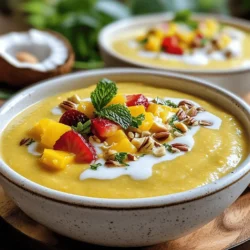 To make Creamy Jamaican Cornmeal Porridge, gather these simple items: - 1 cup cornmeal - 4 cups water - 1 cup coconut milk - 1/4 cup sugar (adjust to taste) - 1/2 teaspoon salt - 1 teaspoon vanilla extract - 1/2 teaspoon ground cinnamon - 1/2 teaspoon nutmeg - 1/4 cup raisins (optional) - Fresh fruits or nuts for topping (optional) Using high-quality ingredients makes a big difference. Choose fresh cornmeal for a great taste. Look for organic coconut milk, as it adds a rich flavor. If you can, use whole spices like cinnamon and nutmeg. Fresh spices give better aroma and taste than pre-ground ones. You can switch up the ingredients easily. Try almond milk instead of coconut milk for a nutty flavor. If you prefer less sugar, use honey or maple syrup. You can add chopped fruits like bananas or mango for sweetness. Nuts like almonds or pecans can add crunch and protein. First, gather all your ingredients. You will need cornmeal, water, coconut milk, sugar, salt, vanilla, cinnamon, nutmeg, and raisins if you like. This dish comes together quickly, so having everything ready is key. 1. In a medium-sized saucepan, bring 3 cups of water to a gentle boil. 2. While waiting, mix the cornmeal with 1 cup of water in a bowl. This makes a smooth slurry. 3. Once the water is boiling, whisk in the cornmeal slurry slowly. This helps avoid lumps. 4. Add the coconut milk, sugar, salt, cinnamon, and nutmeg. Stir well and bring it back to a gentle boil. 5. Lower the heat and let it simmer for 15 to 20 minutes. Stir often to prevent sticking. The porridge will thicken nicely. 6. If you want, stir in raisins for extra sweetness during the last few minutes of cooking. 7. When cooked, take it off the heat. Mix in the vanilla extract. Let it cool a bit before serving. Serve the porridge in bowls. You can top it with fresh fruits or nuts for extra flavor. A drizzle of coconut milk adds a nice creamy finish. Enjoy your creamy Jamaican cornmeal porridge! For the full recipe, see above. To get the best texture, start with the right cornmeal. I recommend using fine cornmeal. Mix your cornmeal with cold water first. This helps avoid lumps when you whisk it into boiling water. Stir continuously while cooking. This keeps it smooth and creamy. If the porridge is too thick, add a bit more coconut milk or water. For a thinner porridge, reduce cooking time slightly. Adding spices can take your porridge to the next level. I love using ground cinnamon and nutmeg. They add warmth and depth. You can also add vanilla extract for sweet notes. If you want extra sweetness, stir in some raisins. Fresh fruits like bananas or mangoes make great toppings too. They add color and flavor to your bowl. One common mistake is not stirring enough. If you leave it alone, lumps can form. Another mistake is not measuring water correctly. Too little can make it dry, while too much can make it runny. Be sure to taste as you go. Adjust sugar levels to your liking. Following these tips will help you create a perfect dish every time. For the full recipe, see the recipe section above. {{image_2}} You can change some ingredients to fit your taste. Instead of coconut milk, try almond or oat milk. These options add a different flavor while keeping it creamy. You can also use honey or maple syrup in place of sugar. This switch adds natural sweetness that many enjoy. If you want a richer taste, try using half-and-half instead of milk. Add different spices to mix things up. You can use cardamom or ginger for a warm kick. If you like nuts, mix in chopped almonds or walnuts for crunch. Try adding a splash of orange or lime juice for a fresh twist. For a chocolatey version, stir in cocoa powder or chocolate chips. Each of these changes can make the porridge exciting and new. Serve the porridge warm in a bowl. Top with fresh fruits like bananas or berries for brightness. Nuts or seeds add a nice crunch on top. You can also drizzle extra coconut milk for creaminess. If you want a dessert-like treat, add a dollop of yogurt or whipped cream. These toppings not only look good but taste great too. For the full recipe, check out the details above. To keep your creamy Jamaican cornmeal porridge fresh, let it cool first. Then, place it in an airtight container. Store it in the fridge for up to three days. If you plan to eat it later, put a piece of plastic wrap directly on the surface to prevent drying. When you are ready to eat your leftovers, pour the porridge into a saucepan. Add a splash of water or coconut milk to make it creamy again. Heat over low heat, stirring often until warm. You can also use a microwave. Just heat it in a bowl for 1-2 minutes. Stir halfway through for even heating. You can freeze leftover porridge for up to a month. Use freezer-safe containers, leaving some space for expansion. When you want to eat it, thaw it overnight in the fridge. Reheat it gently, adding a bit of liquid to restore its texture. Enjoy it warm, just like fresh! For the full recipe, check the section above. Creamy Jamaican cornmeal porridge is a warm, comforting dish. It uses cornmeal, water, and coconut milk. You cook it until thick and creamy. This porridge is popular for breakfast in Jamaica. It has a sweet and nutty flavor that many love. You can enjoy it plain or with toppings. Add fruits, nuts, or a drizzle of honey for extra taste. Yes, you can easily make this recipe vegan. The main ingredients are already plant-based. Use coconut milk as your milk source. For sweetening, use maple syrup or agave instead of sugar. This way, you keep it vegan while still enjoying a rich flavor. You can adjust the sweetness to your taste. Start with the 1/4 cup of sugar in the recipe. If you want it sweeter, add more sugar or a sweetener of your choice. Taste it as you go to find the right balance. You can also use ripe bananas or dates for natural sweetness. Cornmeal porridge is not just tasty; it's good for you too. Cornmeal is a whole grain. It provides fiber, which helps digestion. It also has vitamins and minerals like iron and magnesium. Coconut milk offers healthy fats that can boost energy. This dish can keep you full and satisfied for a long time. Enjoy it knowing you’re eating something wholesome! This blog post covered all you need to know about creamy Jamaican cornmeal porridge. We discussed the ingredients, from quality notes to great substitutions. The step-by-step instructions helped you cook easily. Tips and tricks offered insights on consistency and flavor. Variations let you personalize your dish, while storage info ensures freshness. In closing, this porridge is versatile and delicious. You can create unique flavors that suit your taste. Enjoy cooking and savor every bite!