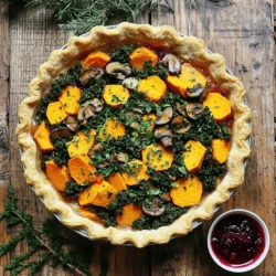 To make a delicious Vegan Christmas Pie, gather these ingredients: - 1 pre-made vegan pie crust - 1 cup cooked and mashed sweet potatoes - 1 cup cooked lentils - 1 cup sautéed mushrooms (mixed varieties) - 1 cup chopped kale or spinach - 1/2 cup finely chopped onions - 2 cloves garlic, minced - 1 teaspoon dried thyme - 1 teaspoon dried rosemary - 1 tablespoon soy sauce or tamari - 1 tablespoon nutritional yeast - Salt and pepper to taste - 1/4 cup vegetable broth These ingredients come together to create a warm and hearty filling. If you need to swap some ingredients, here are some ideas: - Sweet potatoes: You can use pumpkin or butternut squash instead. - Lentils: Chickpeas or black beans work great too. - Mushrooms: Try using cooked eggplant or zucchini if you don't have mushrooms. - Kale or spinach: Swiss chard or collard greens are also good choices. - Soy sauce: Coconut aminos or tamari is a great gluten-free option. These swaps keep the flavors intact while catering to your needs. This pie shines with seasonal ingredients. Sweet potatoes add a touch of sweetness and creaminess. They also provide nutrients, making your meal wholesome. Mushrooms bring umami flavors and a hearty texture. Kale or spinach adds vibrant color and crucial vitamins. Using fresh herbs like thyme and rosemary gives your pie a festive aroma. Nutritional yeast adds a cheesy flavor without dairy. Embrace these seasonal ingredients for a dish that feels like a warm hug! For the complete recipe, check the Full Recipe section. Start by gathering all your ingredients. You need a pre-made vegan pie crust and the filling items. Here’s what you need: - 1 cup cooked and mashed sweet potatoes - 1 cup cooked lentils - 1 cup sautéed mushrooms (mixed varieties) - 1 cup chopped kale or spinach - 1/2 cup finely chopped onions - 2 cloves garlic, minced - 1 teaspoon dried thyme - 1 teaspoon dried rosemary - 1 tablespoon soy sauce or tamari - 1 tablespoon nutritional yeast - Salt and pepper to taste - 1/4 cup vegetable broth Preheat your oven to 375°F (190°C). This step warms up the oven while you prep your pie. In a pan, pour a splash of vegetable broth over medium heat. Add the chopped onions. Sauté them until they turn soft and clear, about 5 minutes. Then, toss in the minced garlic. Cook for another minute until it smells sweet. Now, stir in the sautéed mushrooms, cooked lentils, and sweet potatoes. Mix them well. Add the chopped kale or spinach, dried thyme, rosemary, soy sauce, nutritional yeast, salt, and pepper. Stir everything together until it blends nicely. Let the mixture cook on low heat for a few minutes. This helps the kale wilt and mix with all the flavors. You want a warm, rich filling that smells great! Once your filling is ready, spoon it into the pre-made vegan pie crust. Spread it evenly for a good bite every time. Bake the pie in the preheated oven for 30 to 35 minutes. Look for a golden crust. The filling should be hot throughout. After baking, take it out and let it cool for 10 minutes. This cooling time helps it set up a bit. Serve your Vegan Christmas Pie warm. For a festive touch, sprinkle fresh herbs on top and add a side of cranberry sauce. Enjoy your beautiful creation! For the full details, check the Full Recipe. To get a great crust, use a pre-made vegan pie crust. This saves time and effort. If you want to make your own, use cold vegan butter and ice water. Mix the flour and butter until it feels like sand. Then, add ice water slowly. Roll it out and place it in your pie pan. Prick the bottom with a fork to avoid bubbles. Bake it for about 10 minutes before adding the filling. This will keep it crisp and flaky. To boost the filling's flavor, use fresh herbs like thyme and rosemary. These herbs add a strong taste. You can also try adding a splash of soy sauce or tamari. This adds umami and depth. Nutritional yeast gives a cheesy flavor without dairy. Mix everything well, so each bite is full of flavor. If you like a bit of heat, add some red pepper flakes. Presentation is key for a festive pie. Serve the pie warm, straight from the oven. A sprinkle of fresh herbs on top makes it look lovely. Consider adding a side of cranberry sauce for a pop of color. The sweet-tart sauce pairs well with the savory pie. Slice the pie carefully with a sharp knife to keep the filling intact. For a special touch, use a decorative pie crust cut-out on top before baking. This adds charm and visual interest. {{image_2}} You can change the filling of your Vegan Christmas Pie to suit your taste. Try using roasted butternut squash instead of sweet potatoes for a sweeter touch. If you love beans, swap lentils for black beans or chickpeas. For a spicier kick, add diced jalapeños or chili powder. You can even mix in nuts like walnuts or pecans for a crunchy texture. Explore these options to find your perfect flavor! If you need a gluten-free crust, use almond flour or oat flour. You can also buy pre-made gluten-free pie crusts for ease. Another option is to make a crust with mashed potatoes or cauliflower. Simply press the mixture into your pie dish and bake it lightly before adding the filling. This creates a delicious base that holds the flavors well. To make your pie look festive, use fresh herbs like rosemary or thyme as a garnish. You can also add cranberries on top for color. If you want a fun touch, cut out shapes from a vegan pastry sheet and place them on top. Stars or holly leaves work great! These simple decorations make your pie not just tasty, but beautiful too. To keep your Vegan Christmas Pie fresh, start by letting it cool completely. Wrap it tightly in plastic wrap or foil. You can also place it in an airtight container. This prevents moisture loss and keeps flavors intact. Store it in the fridge for up to four days. If you want to save it longer, consider freezing it. When you're ready to enjoy your leftovers, preheat your oven to 350°F (175°C). Remove the pie from the fridge and unwrap it. Place it on a baking sheet to catch any drips. Heat it for about 20-25 minutes, or until warm throughout. You can also microwave slices for quick reheating. Just cover them with a damp paper towel to keep them moist. Freezing is a great way to save your Vegan Christmas Pie for later. Make sure the pie is completely cool before freezing. Wrap it tightly in plastic wrap, followed by aluminum foil. Label it with the date for easy tracking. It can last up to three months in the freezer. To thaw, place it in the fridge overnight before reheating. This keeps the crust crispy and the filling tasty. Enjoy your pie anytime you crave that festive flavor! The best pie crust for vegan pies is a pre-made vegan crust. Look for one made with plant-based fats. Many brands offer great options in stores. You can also make your own using flour, coconut oil, and water. This way, you control the ingredients. A flaky crust complements the filling well and adds texture. Yes, you can make this pie ahead of time. Prepare the filling and assemble the pie. Cover it and store it in the fridge for up to two days. You can also bake the pie in advance. Just reheat it in the oven before serving. This saves time on busy days and lets the flavors meld. The Vegan Christmas Pie lasts about three to four days in the fridge. Store it in an airtight container to keep it fresh. If you want to save it for longer, freeze it. Wrap it tightly in plastic wrap and foil. It can last up to three months in the freezer. Just thaw it in the fridge before reheating. Enjoy this festive treat even after the holidays! You now have all the tools to make a great Vegan Christmas Pie. We covered ingredients, cooking steps, and tips for a perfect crust. Don't forget your options for fillings and gluten-free choices. Proper storage ensures your leftovers stay fresh. Remember, cooking should be fun and creative. Enjoy making this pie with loved ones. Your holiday table will shine with this delicious treat. Embrace the spirit of the season with your unique touch!