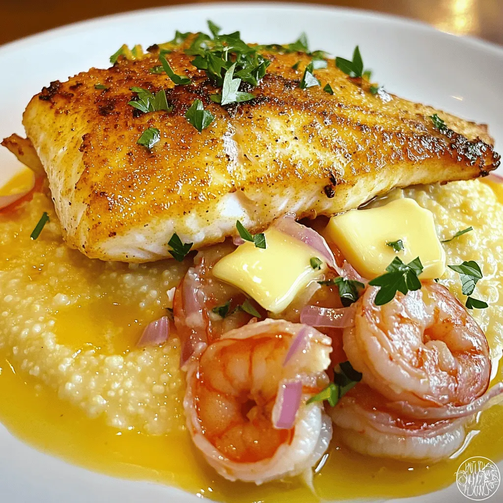- 2 fillets of red snapper (fresh or frozen) - 1 cup of small shrimp, peeled and deveined - 1 cup of stone-ground grits - 4 cups of chicken broth (low sodium) - 1 tablespoon olive oil - 2 tablespoons unsalted butter - 1 cup shredded sharp cheddar cheese - 1/2 cup heavy cream - 2 cloves garlic, minced - 1/2 teaspoon smoked paprika - 1/4 teaspoon cayenne pepper (adjust for heat preference) - Salt and pepper to taste - 2 green onions, chopped (for garnish) - Fresh parsley, chopped (for garnish) In this dish, the red snapper shines brightly alongside the shrimp. I love the tender snapper fillets that melt in your mouth. The small shrimp adds a sweet and juicy bite. Together, they create a tasty seafood medley. Next, the stone-ground grits are a must. They offer a creamy base that complements the seafood. I always choose stone-ground for its texture and flavor. When cooked in chicken broth, they soak up a lot of savory goodness. For the pantry staples, chicken broth plays a big role. It gives depth to the grits. Olive oil and butter add richness to the seafood. I like to use sharp cheddar cheese for its bold flavor. It melts beautifully into the grits, making them even creamier. Seasoning is key. Garlic brings a warm, aromatic quality. Smoked paprika adds a hint of smokiness that pairs well with the seafood. A touch of cayenne pepper gives it a slight kick, but you can adjust this to your liking. Finally, fresh herbs like parsley and green onions add a burst of color and freshness on top. You can find the Full Recipe in this article, where everything comes together in a delightful way. Enjoy cooking this seafood delight! To start, grab a medium pot. Pour in four cups of chicken broth. Bring it to a boil over high heat. Once boiling, slowly whisk in one cup of grits. Reduce the heat to low and cover the pot. Cook the grits for about 20 to 25 minutes. Stir occasionally to prevent lumps. The goal is creamy, smooth grits. If they seem too thick, add a little more broth or water. Now, let’s focus on the red snapper. Season two fillets with salt, pepper, and smoked paprika. Heat one tablespoon of olive oil in a separate pan over medium heat. Place the fillets skin side down in the pan. Cook for about 4 to 5 minutes. Once the skin is crispy, carefully flip the fillets. Cook for another 3 to 4 minutes. The fish should be golden brown and flaky. Remove the snapper from the pan and set it aside. Next, it’s time for the shrimp. In the same pan, add one cup of small, peeled shrimp. Sauté them with two cloves of minced garlic. Cook for about 3 to 4 minutes. The shrimp will turn pink when done. For extra flavor, sprinkle in cayenne pepper. Adjust salt and pepper to taste. Remove the pan from heat once they are cooked. Now you are ready to bring everything together. For the full recipe, check out the details. To make creamy grits, slow cooking is key. Start by bringing chicken broth to a boil. Slowly whisk in the grits. Then lower the heat. Cover the pot and stir occasionally. This method helps the grits absorb the liquid and become smooth. If your grits are too thick, add a splash of broth or water for the right consistency. Aim for a creamy texture that is not too runny. To check if your shrimp and red snapper are done, look for color changes. Shrimp should turn pink and slightly curl. Red snapper should be opaque and flake easily with a fork. Avoid overcooking by keeping an eye on the time. Cook shrimp for about 3-4 minutes and red snapper for 4-5 minutes per side. This way, you’ll keep them juicy and tender. Adding spices and herbs can really elevate your dish. Consider smoked paprika and cayenne pepper for depth. Fresh herbs like parsley and green onions add brightness. Always use fresh, high-quality ingredients. They can make a big difference in flavor. For a more personal touch, experiment with your favorite spices. Consider this as a way to make the recipe your own. You can find the full recipe in the main article, and it’s worth trying! {{image_2}} You can swap red snapper with other seafood. Try scallops, cod, or even crab. Each type brings its own taste and texture. If you want to go meatless, use mushrooms or tofu in the grits. They add a nice flavor and texture. Experiment with different cheeses for your grits. Gouda or pepper jack can add a fun twist. You can also mix in vegetables like spinach or bell peppers. They add color and nutrients. This way, you make the dish more exciting and healthy. Adjust the cayenne pepper to your heat level. If you like it hot, add more cayenne. For a milder taste, skip the cayenne and use black pepper. You can also try paprika for a subtle flavor. It gives a nice color without too much heat. After making Red Snapper Shrimp Grits, you may have some tasty leftovers. To store them safely, follow these best practices: - Cool Down: Let your food cool to room temperature for about 30 minutes. - Choose Containers: Use airtight containers. Glass or plastic containers work well. - Refrigerate: Place your leftovers in the fridge. Consume within 3 days for best taste. To enjoy your leftovers, reheating is key. Here are my recommended methods: - Microwave: Place your grits and seafood in a microwave-safe dish. Heat for 1-2 minutes. Stir halfway through. - Stovetop: Use a non-stick pan. Add a splash of broth or water. Heat on low for 5-7 minutes, stirring often. Make sure to check that everything is heated to 165°F for safety. Can you freeze Red Snapper Shrimp Grits? Yes, you can! Here’s how: - Portioning: Divide your dish into single servings. This makes it easier to thaw. - Containers: Use freezer-safe bags or containers. Remove as much air as possible before sealing. - Thawing and Reheating: To use frozen portions, thaw in the fridge overnight. Reheat using the stovetop method. Add a little broth for creaminess. This way, you can savor your delicious dish anytime! For a complete guide to making this delightful meal, check the Full Recipe. You can pair Red Snapper Shrimp Grits with several sides. Here are some tasty options: - Steamed green beans - Sautéed spinach - A fresh garden salad - Roasted asparagus - Cornbread or biscuits These sides add color and balance the meal. A light salad keeps things fresh. Cornbread adds a sweet touch. The total time for this dish is about 45 minutes. Here is the breakdown: - Prep time: 15 minutes - Cooking time: 30 minutes You can save time by prepping ingredients ahead. Chop the garlic and green onions beforehand. Yes, you can use frozen seafood for this recipe. Here are some tips: - Thaw shrimp and red snapper in the fridge overnight. - Pat them dry before cooking to help them brown better. Frozen seafood can work well if you do this. I recommend using stone-ground grits for the best flavor and texture. Here’s why: - They have a rich, nutty taste. - They cook up creamy and smooth. - They are less processed than instant grits. Stone-ground grits add a wonderful bite to your dish. Yes, this recipe is great for meal prep! Here are some tips: - Cook the grits and seafood separately. - Store them in airtight containers. - Keep the seafood in the fridge for up to three days. You can reheat the grits and seafood easily. This makes for quick and tasty meals. For the full recipe, check out Red Snapper & Shrimp Grits Delight. Red Snapper Shrimp Grits combine simple ingredients for a winning meal. We discussed key items, cooking steps, and ways to enhance flavors. Remember to use quality ingredients for the best taste. Whether you opt for different proteins or spicy versions, be creative. Store or reheat leftovers properly to enjoy later. This dish suits many occasions, making it a must-try! I hope you feel ready to create this delicious meal in your kitchen. Enjoy every bite you make!