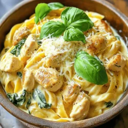- 1 lb (450g) boneless, skinless chicken breasts - 4 cups chicken broth - 2 cups pasta (farfalle or penne) The main ingredients are simple and easy to find. First, you need chicken breasts. They give your dish protein and flavor. Next, chicken broth adds moisture and depth. Lastly, you will pick pasta. Farfalle or penne works best here. They hold sauce well. - Garlic powder - Onion powder - Italian seasoning - Salt - Pepper Seasoning is key for great taste. Garlic powder adds a nice kick. Onion powder gives a sweet flavor. Italian seasoning brings warmth and aroma. Don’t forget salt and pepper to balance everything out. - Heavy cream - Grated Parmesan cheese - Fresh spinach - Fresh basil leaves for garnish Optional add-ons can transform your dish. Heavy cream makes the sauce rich and smooth. Parmesan cheese adds a nutty flavor. Fresh spinach gives a pop of green and nutrients. Garnishing with basil leaves adds color and freshness. For the full recipe, check out the complete instructions. To start, turn on your Instant Pot. Select the sauté function. This heats the pot quickly. You want it hot for the next steps. Add one tablespoon of olive oil to the pot. Let it heat for a moment. Season the chicken with garlic powder, onion powder, Italian seasoning, salt, and pepper. Mix well. Next, add the seasoned chicken to the pot. Sauté the chicken until it browns, about 3-4 minutes. This step adds flavor and color. Now, pour in 4 cups of chicken broth. Use a wooden spoon to scrape up any brown bits from the bottom. These bits add great flavor. Then, add 2 cups of pasta. Make sure the pasta is submerged in the broth. Close the Instant Pot lid. Set it to manual high pressure for 4 minutes. Once the time is up, do a quick release of the pressure. Carefully turn the valve to venting. After the steam clears, open the lid. Stir the mixture well. Add 1 cup of heavy cream and 1 cup of grated Parmesan cheese. Mix until the cheese melts into a creamy sauce. Finally, fold in 1 cup of fresh spinach. The heat will wilt the spinach in just 1-2 minutes. For extra flavor, adjust the seasoning with more salt or pepper if needed. Enjoy your dish! For the full recipe, refer to the previous section. To sauté chicken well, start with a hot pot. Heat the Instant Pot and choose the sauté option. Add olive oil once hot. Season your chicken pieces with garlic powder, onion powder, Italian seasoning, salt, and pepper. This adds flavor. Cook the chicken for 3 to 4 minutes until browned. Make sure to stir to avoid sticking. Browning the chicken gives it a nice flavor. It also helps create a tasty base for your sauce. To make the sauce creamier, add more heavy cream. Use full-fat cream for the best texture. You can also mix in cream cheese or mascarpone. These options add richness. If you want more flavor, try adding a splash of white wine or a squeeze of lemon juice. This can brighten up the dish. You can also toss in extra Parmesan cheese for a cheesy kick. Tweak the seasonings to fit your taste. If you like heat, add red pepper flakes. For a fresh taste, try adding lemon zest. Taste the sauce after stirring in the cream and cheese. This is the best time to adjust salt and pepper. You can also add more Italian seasoning if you want a bolder flavor. Experiment until you find your perfect blend! {{image_2}} You can switch out chicken for shrimp or tofu. For shrimp, use peeled and deveined shrimp. Add them in the last few minutes of cooking. This way, they cook quickly and stay tender. For tofu, use firm or extra-firm tofu. Cut it into cubes and sauté it until golden before adding the broth. Both options give a different taste and texture to the dish. To make a meatless version, focus on plant-based ingredients. Use mushrooms for a meaty feel. You can also use chickpeas for protein. Replace the chicken broth with vegetable broth. Add more veggies like bell peppers, zucchini, or broccoli. This will make your dish colorful and healthy. Changing herbs and spices can make your dish unique. Try adding fresh thyme or rosemary for a fresh taste. You can also use smoked paprika for a warm, smoky flavor. If you love heat, add red pepper flakes. Experiment with flavors until you find your favorite blend. This keeps your meals exciting and fresh. To keep your pasta fresh, let it cool to room temperature. Place it in an airtight container. Store it in the fridge for up to three days. This way, the flavors stay locked in. If you see any liquid, it’s okay. The pasta will soak it up as it sits. When you’re ready to eat, reheat the pasta gently. You can use a microwave or stovetop. If you’re using a microwave, heat in short bursts. Stir often to avoid hot spots. If using the stovetop, add a splash of chicken broth or cream. This keeps the sauce creamy and prevents it from drying out. To freeze, use a freezer-safe container. Portion out the pasta for easy meals later. It can last up to three months in the freezer. When ready to use, thaw it overnight in the fridge. Then, reheat as mentioned above. This keeps your dish tasty and fresh for later enjoyment. For the full recipe, check out the earlier sections! Yes, you can use many kinds of pasta for this dish. Farfalle and penne work well, but you can try rotini or fusilli too. Just keep in mind that cooking times may vary slightly. If you use a thinner pasta like spaghetti, reduce the cooking time to avoid overcooking. The key is ensuring the pasta cooks evenly in the broth. This dish lasts about three to four days in the fridge. Store it in an airtight container to keep it fresh. Over time, the flavors meld together, making each bite even tastier. However, the pasta may absorb some sauce, so you may need to add more cream or broth when reheating. Absolutely! You can make Instant Pot Creamy Chicken Pasta ahead of time. Just follow the full recipe and let it cool before storing. When you’re ready to eat, reheat it on the stove or in the microwave. If the sauce thickens, add a splash of cream or broth to restore its creamy texture. This makes meal prep easy and keeps your weeknight dinners stress-free! This blog covered the key ingredients and steps for making Instant Pot Creamy Chicken Pasta. You learned about the main ingredients, seasonings, and optional add-ons to boost flavor. We also shared tips for cooking, storage, and variations for different diets. Remember, this dish is flexible, so adjust it to your tastes. Whether you want creaminess or a veggie twist, you can make it work. Try experimenting with flavors to create a meal you love. Enjoy your cooking adventure!