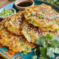 Flour and Water Base The main ingredients for a great pajeon are flour and water. I use all-purpose flour because it gives the pancake a nice texture. Mixing flour with water creates a smooth batter. This batter holds everything together. Importance of Scallions Scallions are the star of this dish. They add fresh flavor and a crunch. You should chop them finely so they mix well into the batter. The more scallions, the better the taste. Optional Add-ins (Carrots, Gochugaru) You can add grated carrots for a hint of sweetness. This makes the pancake colorful and fun. If you like some heat, consider adding gochugaru, which are Korean red pepper flakes. This gives the pajeon a spicy kick. Here is the full recipe for crispy Korean scallion delight: - 1 cup all-purpose flour - 1 cup water - 1/2 teaspoon salt - 1 bunch scallions, finely chopped - 1/2 cup grated carrots (optional for sweetness) - 1/2 teaspoon gochugaru (Korean red pepper flakes, optional for heat) - 2 tablespoons vegetable oil (plus more for frying) - Soy sauce, for dipping Whisking the Ingredients Together Start by grabbing a large mixing bowl. In it, whisk together 1 cup of all-purpose flour, 1 cup of water, and 1/2 teaspoon of salt. You want a smooth batter without lumps. This batter is the foundation for your pajeon. The Role of Each Ingredient The flour gives the pancake its structure. Water helps to create a light texture. Salt enhances the flavors. Scallions, which you should chop finely, bring freshness and a nice crunch. If you like, add 1/2 cup of grated carrots for a touch of sweetness. For heat, mix in 1/2 teaspoon of gochugaru. Heating the Pan Correctly Use a non-stick frying pan and heat it over medium heat. Once hot, add 2 tablespoons of vegetable oil. You need enough oil to make the pancake crispy. Cooking Time and Texture Guidelines Pour half of your batter into the pan, spreading it out evenly. Cook for about 3-4 minutes. The edges should crisp up, and the bottom should turn golden brown. Flip the pancake carefully using spatulas. Cook the other side for another 3-4 minutes until it’s golden and crispy. Ideal Dipping Sauces (Soy Sauce) Serve your pajeon warm with soy sauce for dipping. The salty flavor pairs perfectly with the pancake. Presentation Tips for the Final Dish Place the scallion pancakes on a bright plate. Garnish with sesame seeds or fresh cilantro for color. A small dish of soy sauce and some chopped scallions make it look even better. For the full recipe, check the earlier section. Achieving Crispiness To make your pajeon crispy, use cold water in your batter. Cold water helps create steam, which adds air and lightness. Mix the batter until smooth but don't overmix. A few lumps are fine. Heat your pan well before adding oil. The oil should shimmer, not smoke. This step creates a nice crust. Avoiding a Soggy Pancake A soggy pancake is a common issue. To prevent this, keep the heat on medium-high. Avoid adding too many vegetables; they release moisture. If using carrots, make sure they're grated fine. You can also let the batter sit for about 10 minutes. This can help thicken it slightly. How to Adjust Ingredients for Personal Taste Feel free to change your pajeon. Love spice? Add more gochugaru. Want a sweeter taste? Toss in extra carrots. You can even add cooked seafood or mushrooms for a twist. Just remember to keep the flour and water ratio the same for best results. Cooking Techniques for Various Stovetops Different stovetops can affect cooking. If you use an electric stove, set it to medium-high. For gas stoves, adjust based on how fast it heats. Use a non-stick pan if you're new to cooking. This helps avoid sticking and makes flipping easier. If you have a cast-iron skillet, it retains heat well, giving a great crispy edge. {{image_2}} Pajeon has several tasty twists. One popular version is Seafood Pajeon. You can add shrimp or squid for a fresh ocean flavor. The seafood cooks quickly, adding a nice texture. Just chop the seafood into small pieces and mix it into the batter with the scallions. Another exciting option is Kimchi Pajeon. This version includes kimchi, giving your pancake a spicy kick. The fermentation adds depth to the flavor. Simply chop your kimchi and fold it into the batter. This adds a nice tang and heat, making it perfect for spice lovers. You can enjoy Pajeon even with dietary needs. For a vegan option, replace the egg with a flaxseed meal mix. Mix one tablespoon of flaxseed meal with three tablespoons of water. Let it sit to thicken before adding to the batter. For gluten-free Pajeon, use rice flour instead of all-purpose flour. It will give you that crispy texture you crave. You can also mix in other gluten-free flours, like almond or chickpea flour. Each adds a unique flavor while keeping things gluten-free. Feel free to experiment with these variations. You can create your own special Pajeon that suits your taste. Check out the Full Recipe to start making your crispy delight today! To keep your pajeon fresh, use proper storage techniques. First, let the pancakes cool completely. Place them in an airtight container. You can layer parchment paper between each pancake to prevent sticking. Seal the container tightly. For refrigeration, pajeon lasts up to three days. If you want to keep them longer, consider freezing. Wrap each pancake in plastic wrap and place them in a freezer bag. This method protects them from freezer burn. Frozen pajeon can last up to two months. To enjoy pajeon again, reheating is key. The best method is using a skillet. Heat a non-stick pan over medium heat. Add a small amount of oil to the pan. Place the pajeon in the pan and cook for about two minutes on each side. This keeps them crispy. You can also use an oven. Preheat it to 350°F (175°C). Place the pajeon on a baking sheet. Bake for about 10 minutes or until heated through. Avoid microwaving pajeon, as this may make them soggy. Proper reheating ensures you retain their delicious texture and flavor. What is Pajeon? Pajeon is a Korean scallion pancake. It combines flour, water, and scallions. This dish is crispy on the outside and soft inside. You can add optional ingredients like carrots or spicy gochugaru. It makes a great snack or side dish. How long can I store Pajeon? You can store Pajeon in the fridge for about 2 days. Just place it in an airtight container. To keep it fresh, reheat it in a pan. This helps restore its crispiness. Why is my Pajeon soggy? A soggy Pajeon often comes from too much water in the batter. Make sure to follow the recipe closely. If your pan isn’t hot enough, it can also cause sogginess. Always preheat your pan before adding the batter. How to fix burnt edges? If the edges of your Pajeon burn, lower the heat next time. Cooking on medium heat helps prevent burning. You can also trim off the burnt parts after cooking to make it look nicer. When is Pajeon traditionally served? Pajeon is popular during rainy days in Korea. People believe it brings good luck. It is also served during celebrations like Chuseok, the harvest festival. What are the cultural celebrations involving Pajeon? Pajeon plays a role in many Korean festivals. It is often served at family gatherings. Making Pajeon is a way to bond and share food with loved ones. Pajeon combines simple ingredients like flour, water, and scallions to create a tasty dish. We explored how to prepare the batter, cook it perfectly, and serve it well. Remember, adjusting flavors and textures can make it your own. Variations like seafood or kimchi add fun twists. Store leftovers properly to keep them fresh. Understanding Pajeon's cultural background adds to its enjoyment. Cooking should be fun, so enjoy making your Pajeon just the way you like it.