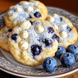 To make these delightful cookies, you need simple, fresh ingredients. Here’s the list: - 1 cup cream cheese, softened - 1/2 cup unsalted butter, softened - 1/2 cup granulated sugar - 1/4 cup brown sugar, packed - 1 egg - 1 teaspoon vanilla extract - 2 cups all-purpose flour - 1 teaspoon baking powder - 1/2 teaspoon baking soda - 1/4 teaspoon salt - 1 cup fresh blueberries (or frozen, thawed and drained) - 1/2 cup white chocolate chips (optional) - Zest of 1 lemon (for a fresh twist) These key ingredients help create the rich cheesecake flavor and the sweet blueberry burst. You can add a few optional ingredients for a twist. Consider these additions: - 1/2 cup white chocolate chips for a sweet touch - Zest of 1 lemon for a fresh, citrusy kick - A dash of cinnamon for warmth These extras can enhance the taste and make your cookies unique! Gathering the right tools makes baking easier. Here’s what you need: - Mixing bowls - Electric mixer - Measuring cups and spoons - Cookie scoop or tablespoon - Baking sheet - Parchment paper - Wire rack for cooling With these tools, you will prepare your cookies with ease. For the full recipe, check out the details provided earlier. First, set your oven to 350°F (175°C). This step is key for even baking. While the oven warms up, line a baking sheet with parchment paper. The paper keeps the cookies from sticking to the pan. In a large bowl, mix 1 cup of softened cream cheese and 1/2 cup of unsalted butter. Use an electric mixer to beat them together until smooth. Next, slowly add 1/2 cup of granulated sugar and 1/4 cup of brown sugar. Mix until fluffy. Then, add 1 egg and 1 teaspoon of vanilla extract. Beat the mixture until it is well blended. In a separate bowl, combine 2 cups of all-purpose flour, 1 teaspoon of baking powder, 1/2 teaspoon of baking soda, and 1/4 teaspoon of salt. Gradually add this dry mixture to the wet ingredients. Stir until just combined, being careful not to overmix. Finally, gently fold in 1 cup of fresh blueberries and the zest of 1 lemon. If you want, you can also add 1/2 cup of white chocolate chips. Now, use a cookie scoop or a tablespoon to drop the dough onto your prepared baking sheet. Make sure to space them about 2 inches apart. Bake the cookies in the preheated oven for 12-15 minutes. Look for lightly golden edges. The centers may seem soft, but they will firm up as they cool. After baking, let the cookies cool on the sheet for about 5 minutes. Then, move them to a wire rack to cool completely. Enjoy your Easy Blueberry Cheesecake Cookies! For the full recipe, check out the instructions above. To make the best blueberry cheesecake cookies, start with room temperature cream cheese and butter. This helps create a smooth texture. Mix the ingredients well, but don’t overmix after adding the flour. Overmixing can lead to tough cookies. When folding in blueberries, be gentle. This keeps the berries whole and juicy. If your cookies spread too much, check your butter temperature. It should be soft but not melted. If they are too dry, you may have added too much flour. Measure it carefully. If they are flat, try chilling the dough for 30 minutes before baking. This helps them hold their shape. Serve your cookies on a pretty plate. Dust them lightly with powdered sugar for a sweet touch. You can add fresh blueberries around the cookies for a pop of color. For a fun twist, pair these cookies with a scoop of vanilla ice cream. This will make a delightful dessert. For the full recipe, refer to the recipe section above. {{image_2}} You can switch out the blueberries for other fruits. Try fresh raspberries or chopped strawberries. Both add nice color and taste. You can also use peaches or cherries when they are in season. Adjust the sugar slightly based on the fruit's sweetness. Each fruit brings a new twist to your cookies. Want a gluten-free version? Swap the all-purpose flour for a gluten-free blend. Look for one that measures cup-for-cup like regular flour. This keeps your cookies soft and chewy. Make sure your baking powder is also gluten-free. It’s an easy change that keeps everyone happy. You can enhance the flavor in fun ways. Add a pinch of cinnamon for warmth. Try a splash of almond extract instead of vanilla for a unique twist. You can also mix in some crushed nuts for a nice crunch. White chocolate chips are a great option too. They add creaminess and sweetness, making every bite special. For the full recipe, check out the complete details above. To keep your Easy Blueberry Cheesecake Cookies fresh, store them in an airtight container. Place parchment paper between layers if you stack them. This helps prevent sticking. Keep the container at room temperature for up to five days. If you want to keep them longer, the fridge is a good option. Freezing these cookies is simple and keeps them tasty. First, let them cool completely. Then, arrange the cookies in a single layer on a baking sheet. Freeze them for about one hour until firm. After that, place them in a freezer-safe bag or container. They can stay frozen for up to three months. When ready to eat, simply thaw them at room temperature. To enjoy your cookies warm, preheat your oven to 350°F (175°C). Place the cookies on a baking sheet and heat them for about five minutes. This warms them nicely without drying them out. You can also use a microwave if you're short on time. Heat them for about 10-15 seconds, but watch closely so they don't get too hot. Enjoy these sweet treats fresh! For the complete recipe, check out the Full Recipe. If you need a cream cheese substitute, use ricotta or Greek yogurt. Both give a creamy texture. You can also use mascarpone cheese for a rich taste. Keep in mind, the flavor may change slightly. Adjust sugar levels if you use a sweeter option. Yes, you can use frozen blueberries. Just make sure to thaw and drain them first. This prevents extra liquid in your dough. Frozen blueberries may burst during mixing. This can create a lovely swirl in your cookies. Check the edges for a light golden color. The centers should look soft but set. Press gently on a cookie; it should spring back slightly. If the edges are firm and the centers still look wet, give them a minute more. These blueberry cheesecake cookies combine creamy and sweet flavors, perfect for any treat. You learned key ingredients, essential tools, and step-by-step baking methods. I shared tips for perfecting your cookies and ways to store or freeze them for later. Don't forget the fun variations to try. Enjoy these delicious cookies that can impress friends and family. With these skills, you can make dessert time special. Happy baking!