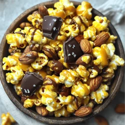 - 10 cups popped popcorn - 1 cup unsalted butter - 2 cups packed brown sugar - 1/2 cup light corn syrup - 1 teaspoon vanilla extract - 1/2 teaspoon baking soda - 1/2 teaspoon sea salt - 1 cup mixed nuts (cashews, almonds, pecans) - 1 cup chocolate chips (milk or dark) To make Moose Munch Caramel Popcorn, you need simple yet key ingredients. Popped popcorn is the base. The butter adds richness, while brown sugar gives it that sweet flavor. Light corn syrup makes the caramel smooth. Vanilla extract adds warmth and depth. Baking soda helps the caramel puff up, creating a light texture. Sea salt balances the sweetness. Mixed nuts add crunch and flavor, and chocolate chips finish it off with a sweet touch. Using high-quality ingredients will enhance your final treat. For the best taste, I recommend using fresh nuts and good chocolate. You can find the Full Recipe online to guide you through the steps. 1. Preheat your oven to 250°F (120°C) and prepare a baking sheet with parchment paper. 2. Pop the popcorn according to the package instructions. Place it in a large bowl and remove any unpopped kernels. 3. In a medium saucepan over medium heat, melt the unsalted butter. Stir in the packed brown sugar and light corn syrup. Bring this mixture to a boil while stirring constantly. Let it boil for about 4-5 minutes without stirring. 4. Remove the saucepan from heat. Carefully stir in the vanilla extract, baking soda, and sea salt. The mixture will bubble up, which is normal. 5. Immediately pour the caramel sauce over the popped popcorn. Use a spatula or wooden spoon to mix thoroughly. Make sure all the popcorn gets coated. 6. Gently fold in the mixed nuts for added crunch. Spread the caramel popcorn mixture evenly on the prepared baking sheet. 7. Bake in the preheated oven for about 1 hour. Stir every 15 minutes to ensure even coating and prevent burning. 8. Once done, remove the popcorn from the oven and let it cool completely. 9. While it cools, melt the chocolate chips in a microwave-safe bowl. Heat in 30-second intervals, stirring in between until smooth. 10. Drizzle the melted chocolate over the cooled popcorn mixture. Let it set for about 30 minutes before breaking it into clusters. For the full recipe, check the ingredients and detailed steps provided above. Enjoy your Moose Munch Caramel Popcorn! How to pop popcorn perfectly To pop popcorn well, use fresh kernels. Heat them in a pot with a lid. Add a bit of oil to help them pop. When you hear pops slow down, remove it from heat. Ensuring even caramel coating Pour the caramel over the popcorn while it is hot. Mix with a spatula quickly. This helps cover each piece evenly. Stir gently to avoid breaking the popcorn. Tips for using various nut combinations Mix and match nuts for fun flavors. Try cashews, almonds, or pecans. You can even use walnuts or peanuts. Just ensure they are roasted for the best taste. Adding different flavors to caramel You can spice up the caramel. Try adding a pinch of cinnamon or nutmeg. For a kick, mix in some cayenne pepper. This makes your treat unique and tasty. Substituting nuts or adding dried fruits If you want a twist, swap nuts for seeds. Pumpkin seeds or sunflower seeds work well. You can also add dried fruits like cranberries or raisins for a sweet touch. Using flavored chocolate for drizzling Instead of regular chocolate, use flavored ones. White chocolate or dark chocolate makes it special. Melt your choice and drizzle it over the popcorn for a gourmet feel. Check out the Full Recipe for more details! {{image_2}} You can have fun with this recipe by making seasonal versions. For Halloween, mix in candy corn for a spooky twist. The bright colors and sweet taste make it perfect for parties. Just sprinkle the candy on top before the caramel sets. During Christmas, try adding festive sprinkles. Use red and green sprinkles to bring holiday cheer. This adds a pop of color and makes the snack look special. You can also add mini marshmallows for a fun touch. If you need gluten-free options, use gluten-free popcorn. Most plain popcorn is naturally gluten-free. Check labels when buying pre-popped popcorn or flavorings. For those who follow a vegan diet, replace butter with dairy-free margarine. Use dairy-free chocolate chips for the drizzle. This way, everyone can enjoy Moose Munch Caramel Popcorn. You can feel good sharing this treat with friends and family. Don't forget to check out the Full Recipe for more delicious ideas! To keep Moose Munch Caramel Popcorn fresh, store it in airtight containers. This helps prevent moisture and keeps the popcorn crunchy. You can also use resealable plastic bags. For the best taste, keep it at room temperature. Avoid placing it in the fridge, as this can make it chewy. Moose Munch Caramel Popcorn stays fresh for about one to two weeks. After that, it may lose its crunch. Signs of spoilage include a stale taste or a soft texture. If you notice these, it’s best to toss it out. Always check the popcorn before serving it to friends and family. What is Moose Munch Caramel Popcorn? Moose Munch Caramel Popcorn is a sweet, crunchy snack. It combines popcorn, caramel, nuts, and chocolate. This treat is both fun and satisfying. You can enjoy it at parties or movie nights. Can I make it ahead of time? Yes, you can make it ahead of time. Just store it in an airtight container. It will stay fresh for about two weeks. This makes it great for gifts or events. Is there a way to make this recipe healthier? You can use less butter and sugar for a lighter version. Try using air-popped popcorn instead of oil-popped. Nuts are a healthy addition, so keep them in! What if my caramel doesn't harden? If the caramel stays soft, it may need more cooking time. Make sure to boil it for about 4-5 minutes. You can also try adding a bit more baking soda to help it set. How do I fix burnt popcorn? If your popcorn burns, start fresh with new kernels. Avoid using burnt pieces in your mix. For the best results, watch the popcorn closely while popping. This blog post covered all you need to make Moose Munch Caramel Popcorn. You learned about the simple ingredients and step-by-step prep. We shared tips to enhance flavor and ideas for seasonal versions. Plus, we discussed how to store your tasty treat properly. Now, you can enjoy this sweet snack any time. Experiment with flavors and share it with friends. This recipe brings joy to any occasion. Enjoy your popcorn adventure!