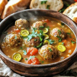 - 1 lb ground beef - 1/2 lb ground pork Both ground beef and pork give the meatballs a rich taste. Beef adds a hearty flavor, while pork keeps them moist. This blend makes the meatballs tender and juicy. - 1 tablespoon Cajun seasoning - 2 cloves garlic, minced - 2 teaspoons Worcestershire sauce Cajun seasoning gives a nice kick. Garlic adds depth, while Worcestershire sauce brings a savory touch. These flavors blend well in the stew, making each bite exciting. - 1 bell pepper, diced (red or green) - 1 onion, diced - 2 celery stalks, diced - 1 cup okra, sliced (fresh or frozen) Fresh veggies make the dish colorful and nutritious. Bell pepper and onion add sweetness, while celery provides crunch. Okra thickens the stew and adds a unique taste. - 1/2 cup breadcrumbs - 1 egg - 2 tablespoons olive oil - 1 can (14 oz) diced tomatoes Breadcrumbs and egg help bind the meatballs together. Olive oil adds richness while cooking. Diced tomatoes create a flavorful broth, making this stew comforting and warming. For the full recipe, check out the [Full Recipe]. To start, gather your ingredients. You need ground beef, ground pork, breadcrumbs, parsley, an egg, minced garlic, Cajun seasoning, salt, and pepper. In a large bowl, mix the ground beef and ground pork. Add the breadcrumbs, parsley, egg, minced garlic, Cajun seasoning, salt, and pepper. Mix everything well until it’s all combined. This blend gives your meatballs great flavor. Next, form the mixture into small meatballs. Aim for about one inch in diameter. Place the meatballs on a plate and set them aside for now. In a large pot or Dutch oven, heat olive oil over medium heat. Add the diced onions, bell pepper, and celery. Sauté these vegetables until they are soft, which usually takes about five minutes. This step adds a nice base flavor to your stew. Now it’s time to brown the meatballs. Gently add them to the pot. Make sure to brown them on all sides. This usually takes about eight to ten minutes. You might need to cook them in batches. Avoid overcrowding the pot. Once browned, remove the meatballs and set them aside. In the same pot, add vegetable broth, diced tomatoes (with their juices), Worcestershire sauce, okra, a bay leaf, and hot sauce if you like it spicy. Bring this mixture to a simmer. After it starts bubbling, return the browned meatballs to the pot. Cover and let it simmer for thirty minutes, stirring occasionally. This helps all the flavors blend. If you want a thicker stew, you can use cornstarch. Dissolve it in a small amount of water, then stir it into the stew. Cook for an additional five minutes until thickened. This step is optional, but it adds a nice texture. For the complete guide to making this dish, check the Full Recipe. Seasoning makes a big difference in Cajun Meatball Stew. Use good-quality Cajun seasoning. This blend brings heat and depth to the dish. Adjust the amounts to fit your taste. Remember to taste as you go. Add salt and pepper to enhance the flavors. If you like it spicier, add hot sauce. A tablespoon gives a nice kick, but you can add more if you dare! The texture of your meatballs matters. Use equal parts ground beef and ground pork for a balanced taste. The breadcrumbs help keep the meatballs moist. The egg binds everything together. If the mixture feels too wet, add more breadcrumbs. If it feels too dry, add a bit of water. This balance will give you tender meatballs. Cooking times can vary based on your method. If you’re in a hurry, use a pressure cooker. It can speed up the process to about 20 minutes. For a slower method, let the stew simmer longer. This deepens the flavors. Just keep an eye on the meatballs to ensure they cook fully. Adjust the time based on your preference for texture and flavor. For more details, refer to the Full Recipe! {{image_2}} You can spice up your Cajun Meatball Stew easily. Try adding different hot sauces. Tabasco or Sriracha works well. You can also mix in cayenne pepper for an extra kick. Another great choice is to use spicy sausage. Just swap some ground pork for Andouille sausage. This will add heat and flavor. If you want a meat-free version, use plant-based meat alternatives. Products made from soy or pea protein work great. They absorb the stew’s flavor well. Also, substitute vegetable broth for the meat broth. This keeps the stew rich and tasty. You can still enjoy the hearty flavor without meat. Cajun cooking has many flavors. You can include influences from other dishes. For example, add shrimp or crab for a coastal twist. Use seasonal vegetables like zucchini or squash. This makes the stew fresh and fun. Don’t be afraid to experiment with local favorites. Each twist can bring a new taste to your bowl. To store leftovers, let your Cajun Meatball Stew cool down first. Once cooled, transfer it to an airtight container. You can keep it in the fridge for up to three days. This stew tastes great the next day. The flavors blend more, making it even better. To freeze the stew, first, cool it completely. Then, pour it into a freezer-safe container. Leave some space at the top, as liquids expand when frozen. You can freeze it for up to three months. When it’s time to eat, take the stew out of the freezer. Place it in the fridge overnight to thaw. For quick reheating, you can microwave it. Heat it in 30-second intervals, stirring often. If you prefer the stove, heat it in a pot over medium heat. Stir until hot throughout. Enjoy your Cajun Meatball Stew just like the first time! For the full recipe, check the earlier section. Cajun Meatball Stew is a hearty dish from Louisiana. It mixes flavors from French, Spanish, and African cuisines. This stew features spiced meatballs cooked in a rich broth with vegetables. The dish is known for its bold taste and warm spices, making it perfect for cool nights. You can find it at family gatherings or festive occasions. Yes, you can adapt this stew for a slow cooker. Start by browning the meatballs and sautéing the vegetables in a pan. Then, transfer everything to the slow cooker. Add the broth, tomatoes, and seasonings. Cook on low for 6 to 8 hours or high for 3 to 4 hours. This method allows the flavors to blend well. To check if the meatballs are done, use a meat thermometer. The internal temperature should reach 160°F. You can also cut one meatball in half. It should have no pink inside, and the juices should run clear. If you notice any pink, let them cook a bit longer. Serve Cajun Meatball Stew with crusty bread for dipping. You can also pair it with a fresh salad or rice. Some people enjoy it with cornbread on the side. These options help balance the rich flavors of the stew. To make this stew gluten-free, use gluten-free breadcrumbs. For a low-carb option, skip the breadcrumbs and use almond flour. If you want a vegetarian version, swap the meatballs for plant-based alternatives. Use vegetable broth instead of meat broth to keep it flavorful. Check the [Full Recipe] for all ingredient details. This blog post covered how to make a delicious Cajun Meatball Stew. We discussed key ingredients like ground beef, pork, and flavorful spices. I provided step-by-step instructions to prepare, cook, and serve your stew. You also learned tips for the best texture and flavor. Experimenting with variations can spice up your dish. Remember, good storage keeps your leftovers fresh. Enjoy making this comforting stew and share it with others!