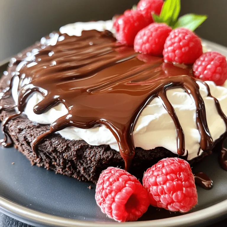 - 1 ½ cups chocolate cookie crumbs - ½ cup unsalted butter, melted - 2 cups cream cheese, softened - 1 cup powdered sugar - 1 teaspoon vanilla extract - 1 cup heavy whipping cream - ½ cup cocoa powder - ½ cup semi-sweet chocolate chips, melted (for drizzling) - Fresh raspberries or strawberries (for garnish) - Whipped cream for garnish - Additional chocolate shavings - Mint leaves for decoration Gathering the right ingredients is key to making my No-Bake Chocolate Cheesecake. The base starts with chocolate cookie crumbs. You want a rich, sweet taste. Melted unsalted butter binds the crumbs together perfectly. For the filling, you’ll need softened cream cheese. This gives the cheesecake a creamy texture. Powdered sugar adds sweetness, while vanilla extract enhances the flavor. Heavy whipping cream makes the filling light and fluffy. Cocoa powder adds a deep chocolate taste. For the finishing touch, melt semi-sweet chocolate chips to drizzle on top. Fresh raspberries or strawberries add a burst of color and freshness. You can also add whipped cream, chocolate shavings, or mint leaves as optional decorations. These extras make your dessert look even more special. When you have all these ingredients, you’re ready to create a dessert that delights! For the full details, check the Full Recipe. 1. In a medium bowl, combine 1 ½ cups of chocolate cookie crumbs and ½ cup of melted unsalted butter. 2. Mix well until the mixture is crumbly and sticks together. 3. Press this mixture firmly into the bottom of a 9-inch springform pan. Ensure it's even. 4. Place the pan in the refrigerator to set while you prepare the filling. 1. In a large mixing bowl, beat 2 cups of softened cream cheese with an electric mixer until it's smooth and creamy. 2. Gradually add in 1 cup of powdered sugar and 1 teaspoon of vanilla extract. Mix until everything is well combined. 3. In another bowl, whip 1 cup of heavy whipping cream until soft peaks form. This means it should hold its shape but still be soft. 4. Gently fold the whipped cream into the cream cheese mixture. Be careful not to deflate the cream. 1. Sift in ½ cup of cocoa powder into the mixture and fold carefully until fully combined. 2. Pour the cheesecake filling over the chilled crust. Use a spatula to smooth the top. 3. Cover the cheesecake with plastic wrap and refrigerate it for at least 4 hours, or overnight for best results. For a sweet treat, drizzle melted semi-sweet chocolate chips over the top when serving. You can garnish it with fresh raspberries or strawberries for a pop of color. For the complete process, check the Full Recipe. - Use cream cheese that is at room temperature. This makes it easy to mix and helps avoid lumps. - When you whip the cream, do it gently. Fold it into the cream cheese mixture slowly. This keeps the filling light and fluffy. - Chill the cheesecake for at least four hours. Letting it sit overnight brings out the best flavor. - Do not over-mix the filling. This can make your cheesecake dense instead of creamy. - Be sure to set the crust well. If not, it might crumble when you slice it. - Avoid using warm ingredients. They can ruin the texture and flavor of your cheesecake. These tips and tricks will help you make a perfect no-bake chocolate cheesecake that everyone will love! {{image_2}} You can switch up the flavor of your no-bake chocolate cheesecake in fun ways. Here are some great ideas: - Adding peppermint extract for a peppermint twist: Just a teaspoon of peppermint extract can give your cheesecake a fresh, cool flavor. Mix it in with your cream cheese. It adds a festive touch, especially during the holidays. - Swapping cocoa powder for chocolate hazelnut spread: If you love hazelnut, use chocolate hazelnut spread instead of cocoa powder. This change will add a rich, nutty taste. Just mix it in with your cream cheese for a delicious twist. - Incorporating espresso powder for a coffee flavor: For coffee lovers, add a tablespoon of espresso powder to your filling. It deepens the chocolate taste and gives a nice coffee kick. Making this cheesecake fit different diets is easy. Here are some options: - Gluten-free cookie options: You can use gluten-free cookies for the crust. Look for cookies made from almond or coconut flour. They work well and taste great. - Vegan substitutes for cream cheese and whipped cream: To make a vegan version, swap cream cheese with cashew cream or coconut yogurt. Use coconut cream instead of heavy cream for the whipped part. - Sugar-free alternatives for health-conscious dessert lovers: For sugar-free options, use a sugar substitute in place of powdered sugar. This way, you can enjoy a sweet treat without the extra sugar. These variations let you customize your cheesecake to your taste and dietary needs. For the full recipe, check out the [Full Recipe]. To keep your no-bake chocolate cheesecake fresh, store it in the fridge. Place it in an airtight container. This helps keep out moisture and odors. You can enjoy it for up to five days this way. If you don't have a container, cover it tightly with plastic wrap. Make sure it seals well to avoid drying out the cheesecake. If you want to save some for later, freezing works great! First, wrap the cheesecake tightly in plastic wrap. Then, place it in a freezer-safe bag or container. This will help prevent freezer burn. You can freeze it for up to three months. When you are ready to eat it, thaw the cheesecake in the fridge overnight. This keeps its creamy texture. Enjoy it cold or let it sit at room temperature for a bit before serving. For the complete process, check the Full Recipe. Yes, you can make this cheesecake a day or two ahead. Just store it in the fridge. Cover it well with plastic wrap to keep it fresh. This dessert tastes even better after chilling. If your cheesecake does not set, it may be due to a few reasons. You might not have chilled it long enough. Another reason could be using warm ingredients. Make sure your filling is cold when you pour it into the crust. Absolutely! You can swap chocolate cookies for other types. Try vanilla wafers or graham crackers for a different flavor. You can even use gluten-free cookies to suit your needs. Each option adds a unique twist to the cheesecake. If you want a dairy-free option, use coconut cream or almond milk whipped cream. Silken tofu blended until smooth can also work well. These choices keep your cheesecake creamy without heavy cream. This chocolate cheesecake recipe combines rich flavors and simple steps. You start with a tasty chocolate crust and a creamy filling that melts in your mouth. You learned helpful tips to avoid common mistakes and enjoyed variations to make this dessert your own. Remember to chill your cheesecake for the best taste! Whether you share it at a gathering or savor it alone, this dessert promises to delight. Enjoy making it and impress your friends with your baking skills!