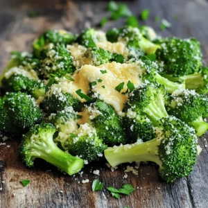 - 1 large head of broccoli, cut into florets - 4 cloves of garlic, minced - 3 tablespoons olive oil - 1 teaspoon lemon juice - 1/2 cup grated Parmesan cheese - 1/2 teaspoon red pepper flakes (optional) - Salt and pepper to taste - Fresh parsley, chopped (for garnish) Roasted Garlic Parmesan Broccoli is both tasty and healthy. A serving has about 150 calories. It has 10 grams of fat, 6 grams of carbs, and 6 grams of protein. Broccoli is full of vitamins. It helps boost your immune system and is good for your heart. Garlic adds flavor and may lower blood pressure. Using fresh ingredients makes this dish even better. The garlic gives a rich taste, while the Parmesan adds creaminess. This dish is not only delicious but also a smart choice for your meals. For the full recipe, check out [Full Recipe]. 1. Preheat your oven to 425°F (220°C). This high heat helps make the broccoli crisp. 2. Prepare the broccoli by cutting a large head into florets. You want bite-sized pieces. 3. Mince four cloves of garlic. This adds a strong, tasty flavor. 4. Mix the broccoli and garlic in a large bowl. Add three tablespoons of olive oil, one teaspoon of lemon juice, and salt and pepper to taste. Toss well until the broccoli is coated. 1. Arrange the broccoli on a baking sheet. Spread it out in a single layer. This helps it roast evenly. 2. Roast in the oven for 15-20 minutes. You should see the edges crisp and the broccoli tender. Keep an eye on it to avoid burning. 1. Add the Parmesan cheese right after removing the baking sheet from the oven. Use half a cup of grated cheese. 2. Return it to the oven for another 2-3 minutes. You want the cheese to melt and turn golden. 3. Garnish with fresh parsley before serving. This adds color and a fresh taste. For the full recipe, check the earlier sections for precise measurements and tips. To get crispy broccoli, use a hot oven. Set it to 425°F (220°C). Spread the florets evenly on the baking sheet. Don’t crowd them; give them space to breathe. This helps them roast well and become crispy. Keep an eye on the time. Roasting should take about 15-20 minutes. Watch for browning at the edges. This shows they are done. Overcooking can make them mushy, so check often. Want to kick up the flavor? Try adding smoked paprika or garlic powder. Both add depth without too much fuss. If you prefer heat, mix in more red pepper flakes. For a milder taste, skip the flakes and focus on lemon zest. A squeeze of fresh lemon juice can brighten the dish, too. You can even add a pinch of herbs like thyme or oregano for extra flavor. Make your dish look as good as it tastes. Use a large white plate or bowl to serve. The bright green broccoli pops against the white background. Arrange the broccoli in a circular pattern for a nice look. Sprinkle a bit of extra Parmesan on top for flair. To elevate the dish, serve it with grilled chicken or fish. A side of rice or quinoa pairs well too. This makes it a complete meal that looks great on any table. {{image_2}} To make this dish vegan, skip the Parmesan cheese. Instead, try nutritional yeast. It gives a cheesy taste without dairy. If you want more creaminess, use cashew cheese. It blends well and adds richness. You can swap broccoli for other veggies like cauliflower or Brussels sprouts. Just cut them to similar sizes. For extra crunch, add nuts or seeds. Almonds or sunflower seeds work great here. They add texture and flavor. If you want a quicker method, sauté the broccoli on the stovetop. Heat olive oil in a pan and cook for about 5-7 minutes. Stir often until tender. You can also grill the broccoli for a smoky flavor. Just toss it on the grill for about 10 minutes. Enjoy the outdoors and the tasty result! To keep Roasted Garlic Parmesan Broccoli fresh, store leftovers right away. Let it cool to room temperature first. Place it in an airtight container. This helps keep moisture in and prevents drying out. Glass or plastic containers work well. Make sure they seal tightly. When you want to eat leftovers, reheating is key. The oven is the best method. Preheat your oven to 350°F (175°C). Place the broccoli on a baking sheet. Heat for about 10 minutes. This helps keep the texture nice. You can also use the microwave. Just heat for 1-2 minutes. Stir halfway to avoid hot spots. Can you freeze Roasted Garlic Parmesan Broccoli? Yes, you can! To freeze, first cool the broccoli completely. Place it in freezer bags, removing as much air as possible. Seal well and label them. When you want to eat it, thaw in the fridge overnight. To reheat, use the oven for the best taste. Enjoy your flavorful dish later! For the complete recipe, check the Full Recipe. How long to roast broccoli for best results? Roast broccoli at 425°F (220°C) for 15-20 minutes. This timing gives it a tender bite and crispy edges. Keep an eye on it. Broccoli can go from perfect to overcooked fast. Can I use frozen broccoli instead of fresh? Yes, you can use frozen broccoli. Just remember, frozen broccoli cooks faster. Adjust your roasting time to about 10-15 minutes. Make sure to thaw it first, so it cooks evenly. Is broccoli healthy to eat every day? Broccoli is very healthy. It is low in calories and packed with vitamins. Eating it daily can support your immune system and provide fiber. What are the benefits of garlic in cooking? Garlic is more than just tasty. It has health benefits too! Garlic can boost your immune system and lower blood pressure. Plus, it adds depth to many dishes, making them more flavorful. What to serve with Roasted Garlic Parmesan Broccoli? This dish pairs well with chicken, fish, or pasta. You can also serve it with grains like quinoa or rice. The flavors complement many proteins. Can children enjoy this dish as well? Absolutely! Kids usually love cheesy foods. The roasted garlic gives a mild flavor that works well for young taste buds. It’s a great way to get them to eat their veggies! Roasting garlic Parmesan broccoli is easy and tasty. You've learned about the main ingredients, like fresh broccoli and garlic, and how to prepare and roast them. We covered tips to get perfect crispiness and ways to enhance flavors. You can even swap ingredients or try different cooking methods. Remember, this dish is not only delicious but also packed with health benefits. Enjoy it fresh or store leftovers for another meal. Try it with your favorite foods, and share it with family. Happy cooking!
