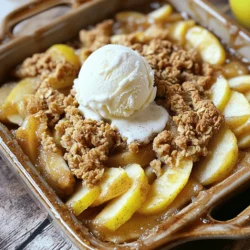 Here’s what you need to make a classic apple crisp. Gather these simple items: - 6 medium apples (Granny Smith or Honeycrisp), peeled, cored, and sliced - 1 tablespoon lemon juice - 1 cup rolled oats - 1 cup all-purpose flour - 1 cup packed brown sugar - 1 teaspoon cinnamon - 1/2 teaspoon nutmeg - 1/2 cup unsalted butter, softened - 1/2 cup walnuts or pecans, chopped (optional) - Pinch of salt These ingredients form the heart of the dish. The apples bring sweetness, while the lemon juice adds a lovely zing. The oats and flour create a crunchy topping that complements the tender apples. You can choose to add nuts for an extra crunch, which I highly recommend! When selecting apples, pick firm ones. Granny Smith offers a tart flavor, while Honeycrisp is sweet and crisp. Both work well in this recipe. For the best flavor, make sure your spices are fresh. The cinnamon and nutmeg will warm your dish and elevate its taste. You can find the full recipe online for detailed instructions. Enjoy the process of making this classic dessert! - Preheat your oven to 350°F (175°C). - Toss apples with lemon juice. This adds zing and keeps apples fresh. - Combine oats, flour, brown sugar, cinnamon, nutmeg, and salt. Mix well for even flavor. - Mix in softened butter to create a crumbly texture. Use your fingers for best results. - Layer apple mixture in a greased baking dish. Spread it evenly for good cooking. - Sprinkle the topping over the apples. This forms a nice, crunchy layer. - Bake for 40-45 minutes and cool before serving. Enjoy the aroma while it bakes! For the full recipe, follow the steps above, and your Classic Apple Crisp will shine. To get the right crunch, adjust the butter. If you want a softer topping, use less butter. For a crunchier topping, add a bit more. A pastry cutter helps create an even crumble. This tool mixes the butter and dry ingredients well. I love serving apple crisp warm, topped with vanilla ice cream. The cold ice cream melts slightly, making a rich sauce. Add a sprinkle of cinnamon or chopped nuts on top for extra flavor. This small touch makes a big difference. Try adding spices like ginger or cardamom. They bring a warm, cozy taste to the dish. You can also mix in other fruits, like pears or berries. This change adds variety and new flavors to your apple crisp. For the full recipe, check the detailed instructions. {{image_2}} You can switch up your classic apple crisp by adding pears. The soft, sweet pears blend well with apples. You get a lovely mix of flavors and textures. Try using ripe Bartlett or Bosc pears for the best taste. Another fun option is to incorporate berries. Blueberries, raspberries, or strawberries add a burst of color and flavor. Mix a cup of your favorite berries with the apples. The tartness of the berries balances the sweetness of the apples. For a healthier twist, swap coconut oil for butter. This change keeps the same great texture while adding a hint of coconut flavor. It also makes it dairy-free! You can also use whole wheat flour instead of all-purpose flour. Whole wheat flour adds fiber and nutrients. This small change boosts the nutrition without losing taste. If you need a gluten-free option, use certified gluten-free oats and flour. This way, everyone can enjoy your dessert. You can also replace brown sugar with coconut sugar. Coconut sugar has a lower glycemic index, making it a better choice for some diets. It brings a rich flavor that pairs well with apples too. To store leftover apple crisp, let it cool first. Then, cover it tightly with plastic wrap. You can also use an airtight container. Place it in the fridge. This way, it stays fresh for a few days. For best reheating, preheat your oven to 350°F (175°C). Warm it for about 15 minutes. This keeps the topping crunchy and the apples soft. You can freeze apple crisp either before or after baking. If freezing before baking, assemble the dish and cover it well. Use foil or plastic wrap. Freeze for up to three months. To bake from frozen, preheat your oven to 350°F (175°C). Bake for about 50-60 minutes. If freezing after baking, let it cool completely. Then, wrap it tightly and store it in the freezer. When ready to eat, thaw it in the fridge overnight. Reheat in the oven, as mentioned before. In the fridge, apple crisp lasts about 3 to 5 days. If stored well in the freezer, it can last up to three months. Check for signs of spoilage. If you see mold or it smells sour, it’s best to throw it out. Always trust your senses to keep your food safe. You can prepare apple crisp in advance. Start by slicing the apples and tossing them with lemon juice. Next, combine the dry ingredients for the topping. Store the apples in a bowl. Keep the topping in an airtight container. When you are ready, layer the apples, sprinkle the topping, and bake. This method keeps your crisp fresh and tasty. Yes, you can use other fruits. Pears work well and add a nice flavor. Berries like blueberries or raspberries can also add a fruity twist. Mixing apples with these fruits creates a delicious blend. Just make sure to adjust the sugar based on the fruit's sweetness. Granny Smith and Honeycrisp apples are the best choices. Granny Smith apples are tart and hold their shape well. Honeycrisp apples are sweet and juicy, adding great flavor. You can also try Fuji or Braeburn apples for a sweeter taste. To reheat apple crisp, use an oven. Set the oven to 350°F (175°C). Place the crisp in an oven-safe dish. Cover it with foil to keep it from drying out. Heat for about 15-20 minutes. This method keeps the topping crunchy and the apples soft. Enjoy your warm, tasty treat! You now have a full guide to making classic apple crisp. We covered the ingredients, step-by-step instructions, and helpful tips. You learned how to store leftovers and adapt the recipe to meet dietary needs. In the end, this dish is versatile and easy. You can enjoy it warm with ice cream or try your favorite fruits. Feel free to experiment with flavors and textures. Happy baking!