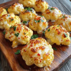 - 1 large head of cauliflower, cut into bite-sized florets - 4 tablespoons olive oil - 4 cloves garlic, minced - ½ cup grated Parmesan cheese - 1 teaspoon Italian seasoning - ¼ teaspoon red pepper flakes (optional) - Salt and pepper to taste - Fresh parsley, chopped (for garnish) In this recipe, you will need fresh cauliflower. Cutting it into small florets helps with even cooking. Olive oil brings a rich taste and helps the garlic cook well. Garlic adds a punch of flavor, while Parmesan cheese gives a nice salty bite. Italian seasoning includes herbs like basil and oregano, adding depth to your dish. If you like spice, the red pepper flakes bring a little heat. Always season with salt and pepper to enhance the flavors. Finally, fresh parsley brightens the dish and adds a pop of color. - Additional herbs for flavor (e.g., thyme, rosemary) - Lemon zest for a citrusy twist You can add herbs like thyme or rosemary for more flavor. Lemon zest adds a fresh twist and balances the rich taste of cheese. These optional ingredients let you customize the dish to your liking. For the Full Recipe, check the detailed cooking instructions to make this tasty side. - Preheat the oven to 425°F (220°C). - Prepare the baking sheet with parchment paper. - Toss cauliflower with oil, garlic, and seasonings. - Spread on the baking sheet and roast. First, I take a large bowl and mix the cauliflower florets. I add olive oil, minced garlic, Italian seasoning, and a pinch of salt and pepper. If you like a bit of spice, toss in red pepper flakes too. Mix it well so every piece gets coated. Next, I lay the cauliflower on the prepared baking sheet. Make sure the florets have space between them. This helps them roast evenly. I pop the sheet in the oven and let the magic happen for 20-25 minutes. About halfway through, I give it a stir for even browning. - Add Parmesan and roast until melted. Once the cauliflower turns a lovely golden brown, I pull it out. Now comes the best part! I sprinkle grated Parmesan cheese over the top. Then, I return it to the oven for just 5 more minutes. This lets the cheese melt and become bubbly. The aroma will fill your kitchen, and you'll know it’s almost time to enjoy this Garlic Parmesan Roasted Cauliflower! To make Garlic Parmesan Roasted Cauliflower great, follow these tips: - How to achieve the perfect texture: Roast the cauliflower at a high temperature. This will make the outside crisp and the inside tender. Aim for 425°F (220°C). Toss the florets well to coat them with oil and seasoning. This ensures even cooking. - Importance of spreading florets evenly: Spread the cauliflower in a single layer on the baking sheet. This allows hot air to circulate around each piece. If the florets touch, they will steam instead of roast, which means less crispiness. Want to make your dish even better? Here are some ideas: - Suggestions for add-ins or toppings: Try adding lemon zest for brightness. Fresh herbs like thyme or rosemary can add depth. You can also mix in some cooked bacon bits for a smoky flavor. - Pairing options for a complete meal: Garlic Parmesan Roasted Cauliflower goes well with grilled chicken or fish. It also pairs nicely with pasta dishes. Serve it alongside a fresh salad for a balanced meal. For more ideas, check out the Full Recipe. {{image_2}} You can change the cheese in this recipe. Try cheddar for a sharp taste. If you want a vegan option, use a plant-based cheese. This way, you can enjoy the same great flavors without dairy. Spice adjustments can fit your taste. For more heat, add more red pepper flakes. If you prefer less spice, skip them altogether. You can also try different spices like smoked paprika or cumin for a unique twist. You can use Garlic Parmesan Roasted Cauliflower in salads. Just chop it up and mix it with greens. Add some cherry tomatoes and a light dressing for a fresh taste. This dish pairs well with many main courses. Serve it alongside grilled chicken, fish, or even pasta. It makes a great side for any meal. You can also use it as a filling for wraps or bowls. The options are endless! For the full recipe, click here. To keep your Garlic Parmesan roasted cauliflower fresh, store leftovers in the fridge. First, let it cool to room temperature. Then, place it in an airtight container. This helps keep the flavors strong. Use a container that is not too big, so the cauliflower doesn’t move around. Glass or plastic containers with tight lids work well. If you have many leftovers, use multiple containers. This helps with easy serving later. When you want to enjoy your leftovers, reheating is key. The best way is to use the oven. Preheat it to 350°F (175°C). Spread the cauliflower on a baking sheet. Heat for about 10-15 minutes. This keeps the texture crispy and warm. You can also use a microwave, but it may make it soft. After reheating, feel free to add a sprinkle of cheese or fresh parsley for extra flavor. Serve it as a side dish or toss it into a salad for added crunch. For the full recipe, check out the Garlic Parmesan Roasted Cauliflower section. Can I use frozen cauliflower? Yes, you can use frozen cauliflower. Just thaw it first. Drain any excess water. This helps the cauliflower roast better. It may take a bit longer to get crispy. How do I make this recipe gluten-free? This recipe is already gluten-free. The ingredients do not contain any gluten. Just make sure your Parmesan cheese is gluten-free. Always check labels to be sure. What to serve with Garlic Parmesan Roasted Cauliflower? Garlic Parmesan Roasted Cauliflower pairs well with many dishes. You can serve it with grilled chicken or fish. It also complements pasta dishes nicely. Try it as a side with steak or a hearty salad. Can I prepare this dish ahead of time? Yes, you can prep this dish ahead. Cut the cauliflower and mix with oil and spices. Store it in the fridge for up to 24 hours. Just roast it when you're ready to serve. You can find the Full Recipe to guide you through the steps. This post covered how to make Garlic Parmesan Roasted Cauliflower. We discussed ingredients, preparation, cooking steps, and tips for best results. You can enjoy this dish in various ways, making it simple to impress family or friends. Remember, the key is to spread florets evenly for even roasting. Store your leftovers properly to keep them fresh. With these steps, I hope you feel ready to whip up this tasty recipe and explore its many variations. Enjoy cooking!