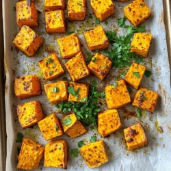 To make oven roasted sweet potatoes, you need these simple ingredients: - 4 medium sweet potatoes, peeled and cut into 1-inch cubes - 3 tablespoons olive oil - 1 teaspoon garlic powder - 1 teaspoon onion powder - 1 teaspoon smoked paprika - ½ teaspoon cayenne pepper (optional, for heat) - 2 teaspoons dried rosemary - 2 teaspoons dried thyme - Salt and pepper to taste - Fresh parsley, chopped for garnish You can add your favorite herbs and spices to boost the flavor. Here are some great options: - Cinnamon for a sweet twist - Chili powder for extra spice - Cumin for a warm, earthy taste - Fresh herbs like thyme or rosemary for brightness Mix and match these to find your perfect blend! Choose firm, smooth sweet potatoes for the best results. Look for ones that are: - Free of blemishes and soft spots - Uniform in size for even cooking - Bright orange flesh for sweet flavor These tips help you pick the best sweet potatoes for roasting. The right choice makes a big difference in taste and texture. For the full recipe, check the detailed instructions above! First, gather all the ingredients. You need sweet potatoes, olive oil, and spices. Peel the sweet potatoes and cut them into 1-inch cubes. This size helps them cook evenly. Next, take a large mixing bowl and add the sweet potatoes. Pour in three tablespoons of olive oil. Then, add garlic powder, onion powder, smoked paprika, and optional cayenne pepper for heat. Add two teaspoons each of dried rosemary and thyme. Finally, season with salt and pepper to taste. Mix everything well to coat the sweet potatoes evenly. Now, preheat your oven to 425°F (220°C). While it heats, line a large baking sheet with parchment paper. This makes cleanup easy later. Spread the sweet potato cubes in a single layer on the baking sheet. Make sure they don’t overlap; this helps them roast well. Bake for 25-30 minutes. Flip them halfway through cooking. This ensures even browning and crispiness. You want the sweet potatoes to turn golden brown and crispy on the edges. When done, remove them from the oven and let them cool for a few minutes. To get that perfect crisp, space the sweet potatoes well on the baking sheet. If they are too close, they will steam instead of roast. Another tip is to use a high oven temperature. This helps create a nice crust. If you want extra crispiness, try soaking the cubed sweet potatoes in cold water for about 30 minutes before baking. This removes some starch and helps them crisp up. These tips will help you create crispy, flavorful sweet potatoes every time. For the full recipe, check the details above. To make oven roasted sweet potatoes shine, follow these simple tips: - Choose the right size: Cut sweet potatoes into 1-inch cubes. This size helps them cook evenly. - Use fresh herbs: Fresh rosemary and thyme can boost flavor. They add a nice touch. - Get the right heat: Preheat your oven to 425°F. A hot oven gives a crispy finish. - Don't overcrowd the pan: Spread the sweet potatoes out. This allows them to roast, not steam. When cooking sweet potatoes, be aware of these common pitfalls: - Skipping the oil: Oil helps the sweet potatoes crisp up. Without it, they can turn mushy. - Not seasoning enough: Sweet potatoes need flavor. Don't be shy with spices! - Ignoring cook time: Overcooked sweet potatoes can become dry. Keep an eye on them. Adjusting seasonings can make your dish just right. Here’s how to do it: - Taste as you go: If you want more flavor, add more garlic or paprika. - Add heat: If you like spice, sprinkle in more cayenne pepper. Start small. - Fresh herbs at the end: Add parsley after cooking. It gives a fresh pop and brightens the dish. For a full recipe, check out the Crispy Herb-Infused Oven Roasted Sweet Potatoes . {{image_2}} You can change the flavor of your oven roasted sweet potatoes easily. Want a sweet version? Add brown sugar and cinnamon. This mix gives a warm, cozy taste. Try using maple syrup too for a sweet glaze. For a spicy kick, mix in chili powder or cumin. These flavors bring out the natural sweetness of the potatoes. Mixing in other veggies can enhance your dish. Carrots and bell peppers work well with sweet potatoes. Cut them into similar sizes for even cooking. You can also add red onion for a nice bite. Just toss them with the sweet potatoes and follow the same cooking steps. This mix brings color and taste to your plate. You don’t have to stick to the usual spices. Try using fresh herbs like basil or cilantro for a fresh twist. Lemon zest can add brightness to the dish. For a smoky flavor, use liquid smoke instead of smoked paprika. These changes make your oven roasted sweet potatoes unique and fun. For the full recipe, check out the details above. You can store leftover sweet potatoes in an airtight container. Make sure they are cool before sealing. Place them in the fridge. They will stay good for about 3 to 5 days. If you want to keep them longer, freezing is a great option. To reheat, you have a few options. The best way is to use the oven. Preheat your oven to 350°F (175°C). Spread the sweet potatoes on a baking sheet. Heat for about 10 to 15 minutes. You can also use a microwave. Place them in a safe dish and cover with a damp paper towel. Heat for about 1 to 2 minutes. Check and stir halfway through heating. To freeze sweet potatoes, start by cooling them completely. Place them in a single layer on a baking sheet. Freeze for 1 to 2 hours until firm. Then transfer them to a freezer bag. Remove as much air as possible before sealing. They will last for up to 3 months in the freezer. When you're ready to use them, you can roast them straight from frozen. Follow the full recipe for the best results. Yes, you can prepare oven roasted sweet potatoes ahead. Cook them as usual and let them cool. Store them in an airtight container in the fridge for up to three days. When you're ready to eat, just reheat them in the oven for about 10-15 minutes at 350°F (175°C). This keeps them crispy and tasty. Roasted sweet potatoes are very versatile. You can serve them as a side dish with grilled chicken or fish. They also pair well with salads. Try adding them to a grain bowl with quinoa and greens. For a sweet twist, drizzle honey or maple syrup on top. You can even mash them and add butter for a cozy dish. To check if your sweet potatoes are done, look for a golden brown color. They should be crispy on the edges. You can also poke them with a fork. If the fork goes in easily, they are ready. Keep an eye on them while baking to avoid burning. Oven roasted sweet potatoes are easy and tasty. We covered all you need to know. From choosing the right sweet potatoes to ensuring they’re crispy, each step matters. Remember, avoid common mistakes and adjust seasonings to fit your taste. Try different flavors and add veggies for variety. Store leftovers properly, so they stay fresh. With these tips, you can enjoy sweet potatoes anytime. Happy cooking, and may your dishes always turn out great!