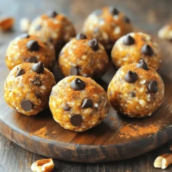To make these tasty energy balls, you need a few key ingredients. Here’s what you’ll need: - 1 cup rolled oats - 1/2 cup almond butter (or peanut butter) - 1/2 cup canned pumpkin puree - 1/4 cup honey or maple syrup - 1 tablespoon pumpkin spice blend (or a mix of cinnamon, nutmeg, and ginger) - 1/4 teaspoon salt - 1/2 cup ground flaxseed - 1/2 cup chocolate chips or dried cranberries (optional) - 1/4 cup chopped nuts (walnuts or pecans) These ingredients work together to create a delicious and nutritious snack. The oats give you fiber, while the pumpkin adds moisture and flavor. Almond butter provides healthy fats, making these energy balls filling. You can make these energy balls your own by adding extras. Here are some fun options: - Chia seeds for added fiber - Coconut flakes for a tropical twist - Protein powder for an extra boost - Dried fruits like raisins or apricots Mix and match these add-ins to suit your taste. The best part is that you can switch them up each time you make a batch! If you have dietary needs, don’t worry! You can easily swap out some ingredients. Here are a few simple substitutions: - Use sunflower seed butter instead of almond butter for nut-free options. - Maple syrup can replace honey for a vegan recipe. - Rolled oats can be substituted with gluten-free oats if needed. These swaps help you enjoy pumpkin spice energy balls no matter your diet. Just keep the ratios similar so that the texture stays right. For the full recipe, check out the instructions. Enjoy making these easy and tasty treats! To start, gather your ingredients for pumpkin spice energy balls. You need rolled oats, almond butter, pumpkin puree, honey, pumpkin spice, salt, ground flaxseed, chocolate chips (or dried cranberries), and nuts. In a large bowl, combine the rolled oats, almond butter, pumpkin puree, honey, pumpkin spice, and salt. Mix well. You want a smooth blend. Next, add ground flaxseed, chocolate chips, and nuts. Stir until everything is well mixed. Now, it's time to shape the mixture into balls. Use your hands to form small balls, about 1 inch in size. If the mixture feels sticky, dampen your hands with a little water. This will help you roll the balls more easily. Place each ball on a baking sheet lined with parchment paper. Keep them evenly spaced so they don't stick together. After forming the balls, put the baking sheet in the fridge. Let them chill for about 30 minutes. This helps the energy balls firm up. Once chilled, transfer them to an airtight container. You can enjoy them right away, or store them in the fridge for up to a week. They make a great snack anytime! For the full recipe, check out the details above. To stop your mixture from being too sticky, wet your hands. A little water helps you shape the balls easily. If the mix is still sticky, chill it for a bit in the fridge before rolling. This makes it firmer and easier to work with. You can boost the taste of your energy balls in simple ways. Consider adding a splash of vanilla extract for a rich flavor. You can also try mixing in dried fruits like raisins or apricots for a sweet touch. If you love crunch, add chopped nuts or seeds. These extras can really change the taste! Want a healthier snack? Swap out honey for mashed bananas to cut sugar. You can also replace almond butter with unsweetened applesauce for fewer calories. If you are looking to add protein, mix in a scoop of your favorite protein powder. Each change keeps it tasty while making it better for you. Check out the Full Recipe for more ideas! {{image_2}} Pumpkin spice energy balls offer a great mix of nutrients. They are packed with fiber, protein, and healthy fats. The oats and flaxseed provide energy and help digestion. Almond butter adds protein and good fats. Plus, pumpkin puree is low in calories and high in vitamins. These energy balls also make a good snack for busy days. Each energy ball has about 90 calories. This makes them a smart choice for a snack. If you eat two, you get around 180 calories. It’s easy to enjoy these without feeling guilty. You can keep your portions in check while enjoying their tasty flavor. - Rolled oats: Good for heart health and digestion. - Almond butter: Boosts energy and keeps you full longer. - Pumpkin puree: Rich in vitamins A and C, and low in calories. - Flaxseed: Contains omega-3 fats and fiber, great for the heart. - Honey or maple syrup: Natural sweeteners that provide quick energy. These ingredients combine to make a healthful and tasty treat. You can find the full recipe [here] and enjoy making these delicious energy balls at home. You can boost your energy balls by adding protein powder. This makes them ideal for workouts. Just mix in one scoop of your favorite protein powder into the main mix. It blends well with the other ingredients. You still get that great pumpkin flavor. The result is a filling snack that helps with muscle recovery. If you want a quick treat, skip the chilling step. You can enjoy them right after rolling! For flavor twists, try adding a splash of vanilla or almond extract. You can also swap pumpkin spice for chai spice. Each option gives a new taste to your energy balls. Feel free to use dried fruits or seeds for a fun crunch. These energy balls are great for every season. For Halloween, add some chocolate chips for a spooky touch. During Christmas, try a hint of peppermint extract. You can even add some festive sprinkles on top. For spring, mix in some lemon zest for a fresh twist. Each season brings a new flavor, making these energy balls fun all year round. For the full recipe, check out the earlier section. Pumpkin Spice Energy Balls stay fresh for up to one week in the fridge. Store them in an airtight container. If you keep them at room temperature, they may last only a few days. Always check for any signs of spoilage, like an off smell or changed texture. Yes, you can freeze Pumpkin Spice Energy Balls! Place them in a single layer on a baking sheet. Freeze them for about an hour, then transfer to an airtight container. They can last for up to three months in the freezer. Just thaw them in the fridge overnight before eating. Pumpkin spice offers several health benefits. It often contains cinnamon, ginger, and nutmeg. These spices can help with digestion and reduce inflammation. Cinnamon may also help control blood sugar. Plus, pumpkin puree is high in fiber and vitamins. It supports your immune system and keeps your skin healthy. Absolutely! You can use peanut butter, cashew butter, or sunflower seed butter. Each nut butter adds a unique flavor and texture. Just make sure the consistency is similar to almond butter. This ensures the energy balls hold their shape well. For those with nut allergies, sunflower seed butter is a great choice. In this blog post, we explored how to make delicious Pumpkin Spice Energy Balls. We discussed key ingredients and options to customize your recipe. I shared simple steps for mixing, shaping, and storing these treats. You also learned tips for flavor and how to avoid stickiness. We covered nutritional benefits and possible variations to try. Remember, these energy balls are easy to make and fun to enjoy. Experiment with flavors, and make them your own. Enjoy your healthy snack any time of the year!