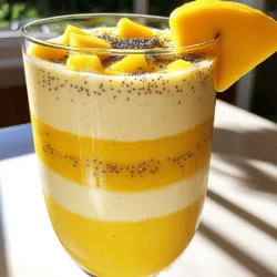 A great smoothie starts with fresh, good ingredients. Here’s what you need for the Pineapple Mango Smoothie: - Fresh pineapple chunks - Ripe mango, peeled and diced - Banana, sliced - Coconut milk (or almond milk) - Honey or agave syrup (optional) - Chia seeds (optional) - Ice cubes Fresh pineapple gives a sweet and tangy flavor. Choose a ripe mango for the best taste. A banana adds creaminess. Coconut milk makes it rich and smooth, but you can swap it for almond milk if you want something lighter. Honey or agave syrup is great if you like it sweeter. Chia seeds boost nutrition, and ice cubes keep it cold and refreshing. For the full recipe, follow the steps to blend these ingredients into a delicious drink. First, gather your ingredients. You will need fresh pineapple, a ripe mango, and a banana. To start, peel and dice the mango. Make sure to cut it into small pieces for easy blending. Next, slice the banana into rounds. Finally, if your pineapple is whole, cut it into chunks. If you have pre-cut pineapple, just measure out one cup. Now, it’s time to blend! In your blender, combine the fresh pineapple, diced mango, sliced banana, and coconut milk. You can use almond milk if you prefer a lighter drink. Blend the mixture on medium speed for about 30 seconds to one minute. You want the smoothie to be smooth and creamy. If you like a colder drink, add a handful of ice cubes and blend again. This will make your smoothie frothy and refreshing. After blending, it’s time to taste your smoothie. If you want it sweeter, add honey or agave syrup. Blend again to mix in the sweetness. For serving, pour the smoothie into glasses. You can make it look fancy by garnishing with a slice of pineapple or mango on the rim. A sprinkle of chia seeds on top adds a nice touch too. Enjoy your Tropical Breeze Pineapple Mango Smoothie! You can find the full recipe above. To make a great smoothie, start with ripe fruit. Choose mangoes that yield slightly when you press them. They should smell sweet. For pineapples, look for a golden color and fresh smell. Both fruits taste best when they are fresh. However, frozen fruit can be a good option. It saves time and still tastes great. Frozen fruit also makes your smoothie nice and cold. You can change the milk you use in this smoothie. Coconut milk adds a tropical taste. Almond milk is lighter and nutty. Both options work well. If you want to make it sweeter, try honey or agave syrup. You can skip the sweetener if your fruit is ripe enough. It is all about your taste. Chia seeds are a great boost for your smoothie. They are small but pack a lot of nutrients. They add fiber and protein, helping you feel full. You can also mix in other superfoods. Spinach is a great choice. It blends well and adds vitamins without changing the taste. Protein powder can also help if you want extra energy. These small changes can make your smoothie even healthier. Check out the Full Recipe for all the details! {{image_2}} You can make this pineapple mango smoothie even more exciting. Try adding other tropical fruits like banana or kiwi. These fruits blend well and add different flavors. You can also incorporate coconut or pineapple juice for extra sweetness. This gives your drink a refreshing twist. For a healthy boost, consider turning your smoothie green. Adding spinach or kale will not change the taste much, but it adds nutrition. You can also switch to yogurt instead of coconut milk. This makes the smoothie creamier and adds protein, which is great for your diet. If you want more energy, boost your smoothie with protein. You can use protein powder to increase the protein content. Adding nut butter or seeds, like chia or flaxseeds, is another great choice. This not only adds taste but also makes your smoothie more filling. For the full recipe, check out the Tropical Breeze Pineapple Mango Smoothie. If you have extra smoothie, store it in a jar. Make sure it has a tight lid. This helps keep it fresh. Smoothies taste best when you drink them soon after making. However, you can refrigerate leftovers for 1 to 2 days. After that, the taste and texture may change. You can freeze your smoothie for later. Pour it into ice cube trays or small containers. Leave some space at the top, since liquids expand when frozen. To enjoy your frozen smoothie, blend it again or let it sit out for a few minutes. This will help it thaw a bit. You can also add a splash of coconut milk to help blend it well. The best time to drink a smoothie is in the morning or after a workout. Smoothies give you a quick energy boost. They are full of vitamins and minerals. Morning smoothies help kickstart your day with nutrition. After a workout, they help your body recover. Drinking a smoothie also helps with hydration. Many fruits contain water, like pineapple and mango. This hydration can keep you feeling fresh. A well-timed smoothie can even curb unhealthy cravings later. Yes, you can use frozen pineapple or mango. Frozen fruits are great for smoothies. They are often picked at peak ripeness. This means they are packed with flavor and nutrients. Using frozen fruit can also make your smoothie cold and thick. It’s a quick way to have fruit on hand. Just add the frozen pieces directly to the blender. You may need to adjust the liquid amount to get the right texture. To make your smoothie thicker, add bananas or yogurt. Bananas are creamy and blend well. Yogurt adds richness and protein. You can also use frozen fruits instead of fresh ones. Another way to thicken your smoothie is by adding chia seeds. They soak up liquid and expand, giving your drink a nice texture. Simply mix in a tablespoon or two before blending. This can help boost nutrition as well. For the full recipe, you can check out the Tropical Breeze Pineapple Mango Smoothie. This blog covered the best ways to make a delicious smoothie. We looked at key ingredients like fresh fruit and healthy liquids. You learned how to prepare and blend them, plus how to adjust sweetness. Tips on choosing ripe fruit and customizing your drink are crucial. Don’t forget about storage; knowing how to keep your smoothies fresh helps a lot. Overall, smooth smoothies can be fun and healthy. Enjoy creating your perfect blend!