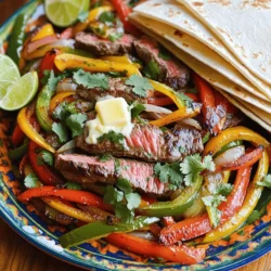 - 1 lb sirloin steak, thinly sliced - 2 tablespoons unsalted butter - 4 cloves garlic, minced In this recipe, sirloin steak is the star. It's tender and rich in flavor. The garlic and butter make it even better. When you cook these together, the taste is amazing. - 1 bell pepper (red or green), sliced - 1 medium onion, sliced The bell pepper adds crunch and color. You can pick any color you like. The onion brings sweetness and layers of flavor. Together, they make the fajitas fresh and vibrant. - 1 teaspoon chili powder - 1 teaspoon cumin - Salt and black pepper to taste - 4 small flour tortillas Chili powder and cumin give the fajitas a warm kick. Salt and black pepper enhance all the flavors. Flour tortillas hold everything together. They are soft and perfect for wrapping your tasty filling. With these ingredients, you create a quick and tasty meal that everyone will love. Start by slicing the sirloin steak. Cut it thin for quick cooking. Next, slice a bell pepper and a medium onion. You can choose red or green peppers based on your taste. Finally, mince four cloves of garlic. This will add great flavor to your dish. In a large skillet, melt two tablespoons of unsalted butter over medium heat. Once melted, add the minced garlic. Sauté it for about one minute until it smells good. Be careful not to burn it. Now, increase the heat to medium-high. Add the sliced steak to the pan. Season it with salt, black pepper, one teaspoon of chili powder, and one teaspoon of cumin. Cook for one to two minutes until the steak is slightly browned but still medium-rare. Push the steak to one side of the skillet. On the other side, add the sliced bell pepper and onion. Cook these for about three to four minutes. Stir occasionally until the vegetables are tender. Mix the steak and veggies together in the skillet. Cook for an extra minute to blend the flavors. Remove the skillet from heat. Serve the steak and veggie mix on warm flour tortillas. You can use four small tortillas for this recipe. Garnish each fajita with chopped fresh cilantro. Add a squeeze of lime juice on top for extra zing. Enjoy your quick and tasty meal! To make your Minute Garlic Butter Steak Fajitas really pop, consider adding spices. Besides chili powder and cumin, try a dash of smoked paprika for a nice smoky taste. You can also add cayenne pepper for heat. Fresh herbs can also boost flavor. Chopped cilantro adds a lovely freshness. You can mix it in while cooking or sprinkle it on top just before serving. Fresh lime juice brightens everything up, too. Just squeeze a wedge over the fajitas for a zesty finish. Choosing the right skillet is key. A good cast-iron skillet holds heat well and gives a nice sear to the steak. If you don’t have one, a non-stick skillet works fine. Just make sure to preheat it before adding the butter. Heat levels matter for great results. Start with medium heat for melting butter and sautéing garlic. This helps the garlic cook without burning. When you add the steak, crank up the heat to medium-high. This ensures a quick sear, keeping the steak juicy. Cook to medium-rare for the best texture and flavor. {{image_2}} You can swap the sirloin steak for grilled chicken. Chicken works well with garlic and spices. Just follow the same steps and adjust cooking time. You can also try shrimp fajitas. Shrimp cooks fast and adds a nice flavor. Sauté the shrimp for just a few minutes until pink. If you want a meatless meal, mushrooms are a great substitute. Use portobello or cremini mushrooms for a hearty bite. You can also load up on vegetables. Try adding zucchini, corn, or black beans. These colorful veggies add flavor and nutrition. To change up the taste, add different spices. Try smoked paprika for a smoky kick. Cumin brings warmth, while oregano adds depth. You can also use flavored tortillas. Look for garlic, spinach, or tomato tortillas to spice things up. Mixing flavors keeps your fajitas exciting and fun! To store your leftover fajitas, let them cool first. Place the steak and veggies in a container. Keep the tortillas separate to avoid them getting soggy. Use an airtight container to keep everything fresh. Store them in the fridge for up to three days. I recommend using glass containers. They keep the taste better than plastic. If you have any extra garlic butter, save it in a small jar. You can drizzle it over the fajitas when reheating. When you’re ready to eat your fajitas again, you have a few options. The best way is to use a skillet. Heat a little oil in the pan on medium heat. Add the steak and veggies, then heat until warm. This keeps them flavorful. If you prefer the microwave, use a low setting. Place the fajitas on a microwave-safe plate. Cover them with a damp paper towel to keep moisture in. Heat in short bursts, checking often. This helps prevent sogginess. For the tortillas, warm them in a dry pan for a minute. This will make them soft and tasty again. Enjoy your fajitas just like you made them fresh! To add heat to your fajitas, try these tips: - Add jalapeños: Slice fresh or pickled jalapeños for a spicy kick. - Use spicy seasoning: Replace chili powder with cayenne pepper for more heat. - Hot sauce: Drizzle your favorite hot sauce on top before serving. These options will give you flavor and heat. Adjust the amount based on your taste. Yes, you can meal prep fajitas easily! Here are some tips: - Slice meat and veggies ahead: Cut the steak, peppers, and onions a day before. Store them in the fridge. - Cook in batches: Make a large batch and store portions in airtight containers. - Reheat before serving: When ready to eat, just warm them in a skillet or microwave. This way, you can enjoy quick meals all week! Fajitas taste great with these sides: - Rice: Serve with Mexican rice or cilantro lime rice. - Beans: Black beans or refried beans add protein and flavor. - Guacamole or salsa: These dips add freshness and creaminess. - Corn salad: A zesty corn salad brightens the meal. Mix and match these sides for a full, tasty meal! You learned about making delicious fajitas from scratch. Start with fresh sirloin steak, colorful veggies, garlic, and spices. Prepare the ingredients, cook them well, and assemble them in warm tortillas. Remember to add your favorite herbs or spices for extra flavor. Store leftovers properly to enjoy later. Experiment with different proteins and flavors to keep it exciting. With these tips, you can create a fantastic meal every time. Enjoy your cooking adventure and the tasty results!