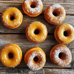 - 1 cup pumpkin puree - 1 cup self-rising flour To make these donuts, I start with pumpkin puree. You can use either canned or fresh puree. Next, I mix in self-rising flour. This type of flour has baking powder and salt already added. It helps the donuts rise and gives them a fluffy texture. - 1 tablespoon of pumpkin spice mix (to taste) - A pinch of salt For extra flavor, I like to add a tablespoon of pumpkin spice mix. This blend of spices includes cinnamon, nutmeg, and ginger. You can adjust the amount to match your taste. A pinch of salt can also enhance the sweetness. It brings out the rich, warm flavor of the pumpkin. - Pairing with coffee or tea - Serving with a glaze or powdered sugar These donuts taste great with coffee or tea. The warm flavors of pumpkin pair well with a hot drink. You can also serve the donuts with a simple glaze. A dusting of powdered sugar adds a sweet touch. Enjoy these treats warm or at room temperature. 1. Preheat your oven to 350°F (175°C). Grease a donut pan with cooking spray. 2. In a mixing bowl, combine 1 cup of pumpkin puree with 1 cup of self-rising flour. Mix until smooth. If you want, add 1 tablespoon of pumpkin spice and a pinch of salt for extra flavor. 3. Transfer the batter into a piping bag. You can also use a zip-top bag. Just trim one corner to make it easier. 4. Carefully pipe the batter into each cavity of the donut pan. Fill them about halfway full to allow room for rising. 5. Bake the donuts in the preheated oven for 10 to 12 minutes. They are done when they spring back when pressed gently. 6. Let the donuts cool in the pan for about 5 minutes. Then, transfer them to a wire rack to cool completely. 7. For extra sweetness, you can dust the cooled donuts with powdered sugar or drizzle a simple glaze made from powdered sugar and a splash of milk. To get the best donuts, start with smooth batter. Mix the pumpkin puree and flour well. If you see lumps, stir until it looks creamy. This helps the donuts rise and stay fluffy. Baking time is key. Check your donuts at 10 minutes. If they bounce back when pressed, they are ready. If they feel soft, give them a few more minutes. You can make your donuts even better with spices. Adding pumpkin spice mix gives a warm taste. A pinch of salt boosts the flavors too. Mix these in before you pour the batter. Toppings add fun! After baking, try dusting with powdered sugar. You can also drizzle a glaze made with powdered sugar and milk. This makes them look pretty and taste sweet. One mistake is overfilling the pan. Fill each donut cavity halfway. This allows room for the donuts to rise. If you fill too much, they spill over. Another mistake is not preheating the oven. Always set the oven to 350°F (175°C) first. This helps the donuts bake evenly and fluffy. {{image_2}} You can change the taste of your donuts easily. Here are two fun ideas: - Chocolate chip pumpkin donuts: Add 1/2 cup of chocolate chips to the batter. This will give your donuts a sweet and rich taste. The chocolate pairs well with the pumpkin flavor. - Maple-flavored donuts: Swap out some pumpkin puree for maple syrup. Use 1/2 cup of maple syrup for a sweet twist. The maple adds a lovely depth to the pumpkin. You can make these donuts fit your diet with some swaps. - Gluten-free options: Use gluten-free flour instead of self-rising flour. This keeps the texture light while making your donuts safe for gluten-free diets. - Using whole wheat flour: For a healthier option, use whole wheat flour. This adds fiber and a nutty flavor that works well with pumpkin. Toppings can make your donuts even more special. Here are some ideas: - Icing or frosting options: Drizzle your donuts with a simple glaze. Mix powdered sugar with a splash of milk for a sweet and creamy topping. - Nutty or fruity toppings: Add chopped nuts or fresh fruit on top. Walnuts or pecans add crunch, while berries give a fresh taste. These toppings enhance both flavor and look. To keep your donuts fresh, store them in an airtight container. Place parchment paper between layers to prevent sticking. Refrigerate for best results. If you want to save them longer, freezing is a good option. Wrap each donut in plastic wrap, then place them in a freezer bag. This keeps them safe from freezer burn. To enjoy your donuts again, you need to reheat them right. The microwave works well for quick heating. Heat for about 10-15 seconds. You can also use an oven. Preheat it to 300°F (150°C) and warm the donuts for 5-7 minutes. This method helps keep them soft and tasty. Refrigerated pumpkin donuts stay fresh for about 3-5 days. If you freeze them, they last up to 3 months. Always check for any signs of spoilage before eating. Enjoy your pumpkin donuts whenever you like! To make Two-Ingredient Pumpkin Donuts, you need just two main ingredients: pumpkin puree and self-rising flour. Here is a simple overview of the recipe: - Preheat your oven to 350°F (175°C) and grease your donut pan. - Mix 1 cup of pumpkin puree with 1 cup of self-rising flour in a bowl. - For extra flavor, add 1 tablespoon of pumpkin spice and a pinch of salt. - Place the batter in a piping bag or zip-top bag. - Pipe the batter into the donut pan, filling each cavity halfway. - Bake for 10-12 minutes until the donuts spring back when pressed. - Let them cool in the pan for 5 minutes before moving to a wire rack. Yes, you can use fresh pumpkin instead of canned. Fresh pumpkin can taste better and may have more nutrients. To prepare fresh pumpkin, follow these steps: - Cut the pumpkin in half and scoop out the seeds. - Roast the halves in the oven at 350°F (175°C) until soft, about 45 minutes. - Once cooked, scoop out the flesh and mash it until smooth. - Use this fresh pumpkin puree in your donuts. These donuts can be a healthier option compared to traditional fried donuts. Here’s a quick look at their nutritional benefits: - Pumpkin is rich in vitamins, especially vitamin A, and fiber. - Self-rising flour has less fat than regular flour. - If you skip the glaze, you cut down on sugar. However, remember that moderation is key, and enjoy these donuts as a treat. If you don’t have self-rising flour, you can make your own. Simply mix: - 1 cup of all-purpose flour - 1 ½ teaspoons of baking powder - ½ teaspoon of salt This blend works well in the recipe. You can also use store-bought all-purpose flour and add baking powder and salt to the mix. Making pumpkin donuts is fun and easy! We explored the key ingredients, like pumpkin puree and self-rising flour. We also covered optional add-ins, serving ideas, and tips for perfecting texture. Try different flavors and toppings to keep it exciting. In conclusion, these pumpkin donuts can fit any taste. With simple steps, you can enjoy a treat that’s both fun to make and delicious. Get creative and make them your own!