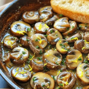 For the Garlic Butter Mushroom Skillet, you will need: - 500g mixed mushrooms (cremini, shiitake, and button), sliced - 4 tablespoons unsalted butter - 4 cloves garlic, minced - 1 teaspoon fresh thyme leaves (or ½ teaspoon dried thyme) - 1 tablespoon soy sauce - Zest of 1 lemon - Salt and pepper to taste - Fresh parsley, chopped (for garnish) You can easily swap some ingredients if you need to. Use olive oil instead of butter for a dairy-free option. If you can’t find mixed mushrooms, any single type works great. Try portobello or even canned mushrooms in a pinch. For soy sauce, tamari is a good gluten-free choice. You can use lemon juice if you don’t have zest. Fresh thyme is best, but dried thyme works too. Fresh ingredients make a big difference in flavor. Fresh mushrooms have a better taste and texture. They hold up well during cooking. Fresh garlic gives off a strong aroma and flavor that dried garlic can’t match. When you use fresh herbs, like thyme and parsley, they add bright notes to the dish. Always choose the best ingredients for the best results. Start by cleaning the mushrooms with a damp cloth. This removes dirt without soaking them. Slice the mushrooms evenly so they cook well. Next, mince the garlic finely. Finally, chop fresh parsley for garnish. This adds a bright touch to your dish. Begin by melting four tablespoons of unsalted butter in a large skillet over medium heat. When the butter bubbles gently, add the sliced mushrooms. Arrange them in a single layer if you can. Let them cook without stirring for about five minutes. This helps them brown nicely. Once the mushrooms start to brown, stir in the minced garlic and fresh thyme leaves. Cook for another two to three minutes. The garlic will become fragrant, and the mushrooms will get tender. Next, drizzle in one tablespoon of soy sauce and the zest of one lemon. Stir to mix everything well. Cook for one more minute to let the flavors blend. Season with salt and pepper to taste. To avoid soggy mushrooms, don’t overcrowd the skillet. This can trap steam and prevent browning. If you have too many mushrooms, cook them in batches. Also, make sure to keep an eye on the garlic. It can burn quickly, which makes it bitter. Finally, taste your dish before serving. Adjust salt and pepper as needed for the best flavor. To get the best flavor from your Garlic Butter Mushroom Skillet, focus on a few key steps. First, use a mix of mushrooms like cremini, shiitake, and button. Each type adds a unique taste and texture. Second, make sure to cook the mushrooms in a single layer. This helps them brown well. Let them sit in the pan without stirring for about five minutes. It creates a nice golden crust. Lastly, don’t rush adding the garlic. Stir it in after the mushrooms brown to prevent burning and keep that fresh flavor. This dish shines when served hot. You can present the mushrooms right in the skillet. For a rustic touch, use a wooden serving board. Pair it with crusty bread. The bread will soak up all the tasty garlic butter. If you want something lighter, serve it over a fresh salad. A sprinkle of lemon juice or extra herbs makes it even better. Garlic Butter Mushroom Skillet pairs well with many dishes. Try it with grilled chicken or steak for a hearty meal. It also goes great with pasta or rice for a filling vegetarian option. For a complete dinner, serve it alongside some sautéed greens or roasted vegetables. They add color and more nutrients to your plate. {{image_2}} You can turn this dish into a full meal by adding protein. Chicken, shrimp, or beef go well. For chicken, use small, bite-sized pieces. Cook them first, then add mushrooms. For shrimp, toss them in after the mushrooms soften. They will cook quickly. If using beef, choose a tender cut and slice it thin. Sauté until browned before adding the mushrooms. Each option adds a new layer of flavor and makes it heartier. To keep this dish vegetarian, skip any added meats. Instead, you can add some plant-based protein. Tofu or tempeh works nicely. Just cube them, sauté until golden, and then mix in the mushrooms. For a vegan version, swap the butter for olive oil or vegan butter. This keeps all the rich flavor while being plant-based. You won't miss the dairy! You can elevate the taste with extra spices and herbs. Try adding some crushed red pepper for heat. A sprinkle of smoked paprika can give a nice depth too. Fresh herbs like rosemary or basil can enhance the dish further. You can mix and match spices to find your favorite flavor combo. Don't be afraid to experiment! Each addition makes the garlic butter mushroom skillet unique and delicious. Let the garlic butter mushroom skillet cool down for about 30 minutes. This helps keep the dish fresh. Once cooled, transfer it to an airtight container. Store it in the fridge. It should stay good for about 3-5 days. To reheat, use a skillet over low heat. Add a splash of water or broth to keep the mushrooms moist. Stir gently until they are heated through. You can also use a microwave. Heat in 30-second bursts, stirring in between. Make sure not to overheat, as mushrooms can become rubbery. If you want to save some for later, you can freeze the mushrooms. Place them in a freezer-safe container. They will last for up to 2 months. When ready to eat, thaw in the fridge overnight. Reheat as mentioned above. Note that the texture may change slightly after freezing, but the flavor will still be great! For this recipe, I love using a mix of mushrooms. Cremini, shiitake, and button mushrooms work great together. These mushrooms have different flavors and textures. Cremini adds a rich taste, shiitake brings an earthy note, and button mushrooms keep it light. You can also try oyster mushrooms or portobello for a twist. Just make sure they are fresh for the best flavor. Yes, you can make this dish ahead of time. Cook the mushrooms and let them cool. Store them in an airtight container in the fridge for up to three days. When ready to eat, simply reheat them in a skillet over low heat. You may want to add a bit more butter or garlic to freshen the taste. This makes it easy to serve at gatherings or busy weeknights. To add spice, try red pepper flakes or a splash of hot sauce. Add these while cooking the garlic. For zest, increase the lemon zest or add a squeeze of lemon juice at the end. You can also use fresh herbs like basil or cilantro for a zesty kick. Adjust these flavors to your liking for a fun twist on this dish. In this post, we covered the main components of a great dish. We started with the key ingredients, highlighted the need for freshness, and shared easy substitutions. Step-by-step instructions guided you through preparation and cooking, while tips helped you avoid common errors. You can now explore variations for different diets or flavor boosts. Finally, we discussed storage methods to keep your meal fresh. With this knowledge, you can create tasty meals that impress. Enjoy your cooking journey!