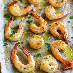 - 1 pound large shrimp, peeled and deveined - 4 cloves garlic, minced - 1 medium lemon (juice and zest) - 3 tablespoons olive oil - 1 teaspoon paprika - 1 teaspoon sea salt - 1/2 teaspoon black pepper - 1/4 teaspoon red pepper flakes (optional for heat) - Fresh parsley, chopped (for garnish) The success of Lemon Garlic Roasted Shrimp starts with the right ingredients. First, you need large shrimp. They should be peeled and deveined for the best taste. The garlic adds a punch of flavor. Mince four cloves for a strong garlic kick. Next, the lemon brings brightness. You will use both the juice and zest. This adds depth and freshness to your dish. Olive oil is key too. It helps all the flavors blend together. For seasoning, paprika adds warmth and color. Sea salt enhances the shrimp's natural flavor. Black pepper gives a little spice. If you like heat, add red pepper flakes. Finally, fresh parsley is perfect for garnish. It adds color and flavor, making the dish look great. - Preheat the oven to 400°F (200°C). - Prepare a baking sheet lined with parchment paper. This helps with easy clean-up. - In a large bowl, combine minced garlic, lemon juice, lemon zest, and olive oil. - Add paprika, sea salt, black pepper, and red pepper flakes if you like heat. Mix well to blend all the flavors. - Toss the shrimp in the lemon-garlic mixture until they are fully coated. - Arrange the shrimp in a single layer on the prepared baking sheet. - Roast in the oven for 8-10 minutes. Turn the shrimp halfway through cooking for even browning. - Look for shrimp that are pink and opaque when done. To make great lemon garlic roasted shrimp, avoid overcooking. Overcooked shrimp can become tough and rubbery. Cook them just until they turn pink and opaque. It will take about 8-10 minutes at 400°F (200°C). Toss shrimp evenly in the lemon-garlic mixture. This helps each piece soak up flavor. Use a large mixing bowl to give them space. Stir gently but thoroughly so each shrimp gets coated well. You can add more spices for a flavor boost. Try cayenne pepper for heat or Italian herbs for a fresh taste. Fresh dill or basil works great too. For sides, serve with rice or a fresh salad. A light pasta dish pairs well too. These options will complement the shrimp’s bright flavors nicely. {{image_2}} You can swap shrimp for other seafood. Scallops work great! They have a sweet taste. Fish, like salmon or cod, also fits well. For scallops, roast them for 10-12 minutes. For fish, adjust to about 15 minutes. Check that it flakes easily with a fork. Want to change the flavor? Try different citrus fruits. Lime or orange juice adds a fresh zing. You can also use fresh herbs. Basil or cilantro brings a new twist. If you like heat, add more red pepper flakes. A dash of cayenne pepper can spice things up. To keep your Lemon Garlic Roasted Shrimp fresh, store them properly. First, let the shrimp cool down to room temperature. Then, place them in an airtight container. Make sure to cover the shrimp tightly. This helps keep moisture in and bacteria out. You can store them in the fridge for up to three days. If you want to keep them longer, consider freezing. Use a freezer-safe bag or container. Remove as much air as possible to prevent freezer burn. When reheating shrimp, you want to keep the flavor and texture. The best method is to use a skillet. Heat a small amount of olive oil over medium heat. Add the shrimp and cook for about two to three minutes. Stir gently to ensure even heating. Avoid high heat, as it can make shrimp tough. Another option is the microwave. Place shrimp in a microwave-safe dish, add a splash of water, and cover. Heat in short bursts, checking often, until warmed through. This keeps them tender and juicy. Yes, you can use frozen shrimp. Just make sure to thaw them first. To thaw, place the shrimp in a bowl of cold water for about 15-20 minutes. Change the water halfway through to speed up the process. After thawing, pat the shrimp dry with a paper towel. This helps the seasoning stick better. Using frozen shrimp is convenient and saves time. Lemon garlic roasted shrimp pairs well with many sides. Here are some great options: - Steamed rice - Quinoa salad - Garlic bread - Roasted vegetables - Fresh green salad These sides complement the shrimp's flavor and add texture to your meal. You can tell shrimp are done when they turn pink and opaque. They should curl slightly but not be tightly coiled. Overcooking can make them tough. Keep an eye on the shrimp while they roast. The cooking time is usually 8-10 minutes. If you’re unsure, you can cut one open to check if it’s fully cooked. In this post, we covered how to make delicious Lemon Garlic Roasted Shrimp. We discussed main ingredients like shrimp, garlic, and lemon, along with seasonings for extra flavor. You learned simple steps for mixing and roasting. Tips helped you avoid common mistakes, while variations showed how to switch up the dish. Try these ideas to make mealtime easy and tasty. With these methods, you can impress anyone at your table. Happy cooking!