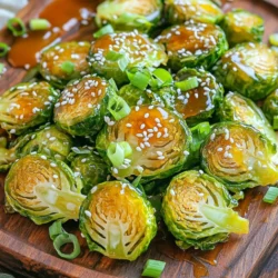 To create Air Fryer Honey Garlic Brussels Sprouts, gather these items: - 1 lb Brussels sprouts, trimmed and halved - 3 tablespoons honey - 2 tablespoons soy sauce (or tamari for gluten-free) - 3 cloves garlic, minced - 1 tablespoon olive oil - Salt and pepper to taste - 1 teaspoon sesame seeds (for garnish) - 2 green onions, sliced (for garnish) You can switch things up with these optional ingredients: - Chili flakes for heat - Balsamic vinegar for tanginess - Maple syrup instead of honey This dish serves four people. Each serving has: - Calories: 150 - Protein: 3g - Carbohydrates: 27g - Fat: 5g - Fiber: 4g - Sugar: 8g These numbers can change based on ingredient swaps. Enjoy these tasty sprouts while staying mindful of your nutrition! 1. Start by trimming the ends off the Brussels sprouts. 2. Cut each sprout in half. This helps them cook better and get crispy. 3. In a big bowl, mix honey, soy sauce, minced garlic, olive oil, salt, and pepper. Whisk until all blend well. 4. Toss the halved Brussels sprouts in the honey garlic mix. Make sure every piece gets coated. 1. Preheat your air fryer to 375°F (190°C). This makes them crispier. 2. Place the coated Brussels sprouts in the air fryer basket. Keep them in one layer. 3. If needed, cook in batches so they do not crowd each other. 4. Air fry for 12-15 minutes. Shake the basket halfway through to help them crisp up evenly. 5. When golden brown and crispy, take them out. Transfer to a serving dish. 6. Garnish with sesame seeds and sliced green onions for a tasty finish. - Make sure the Brussels sprouts are dry before coating. This helps them crisp up. - Do not overcrowd the air fryer. Sprouts need space to cook evenly. - Shake the basket halfway through cooking. This helps them brown nicely on all sides. - If you want extra crunch, cook them a minute or two longer. Just keep an eye on them! For my air fryer honey garlic Brussels sprouts, I preheat the air fryer to 375°F (190°C). This temperature helps the sprouts crisp up nicely. I cook them for about 12-15 minutes. Halfway through, I shake the basket to cook them evenly. Overcrowding can lead to soggy Brussels sprouts. I always arrange them in a single layer. If you have a lot, cook in batches. This way, each sprout gets enough hot air for that crispy texture. If you need a swap for honey, try maple syrup or agave syrup. For soy sauce, tamari works well for gluten-free diets. Coconut aminos can also be a great choice. These options keep the flavors strong and delicious. {{image_2}} You can change up the taste of your honey garlic Brussels sprouts by adding spices. Try adding red pepper flakes for heat. A little chili powder can also give a nice kick. If you enjoy warmth, add a dash of cumin or smoked paprika. These spices make the dish more exciting and flavorful. They add depth to the honey and garlic mix, making each bite special. This recipe is already quite flexible for vegetarians. To make it vegan, simply use maple syrup instead of honey. The soy sauce can remain as is, or you can use tamari for gluten-free needs. This keeps the sweet and savory balance intact. You can also add some tofu or tempeh for extra protein. Both options work well and keep it plant-based while still being delicious. If you have allergies or dietary needs, there are easy swaps. For those avoiding soy, try coconut aminos instead of soy sauce. It offers a similar taste without the allergens. If you're looking to cut sugar, use a sugar-free honey alternative. You can also substitute olive oil with avocado oil for a higher smoke point. These changes will not alter the great taste of the dish, making it friendly for everyone. After enjoying your delicious air fryer honey garlic Brussels sprouts, you may have some left. To keep them fresh, place the sprouts in an airtight container. Store them in the fridge for up to three days. Make sure they cool down before sealing the container. When you want to enjoy your leftovers, the best way to reheat them is in the air fryer. Preheat your air fryer to 350°F (175°C). Place the sprouts in the basket and heat for about 5-7 minutes. This method keeps them crispy and delicious. You can also use the oven, but the air fryer is my favorite for this dish. If you have more Brussels sprouts than you can eat, freezing is a great option. First, blanch the halved sprouts in boiling water for 3 minutes. Then, cool them in ice water for another 3 minutes. Drain and dry them well. Place the sprouts in a freezer bag, removing as much air as you can. They will stay fresh for up to three months. When ready to eat, just air fry them straight from the freezer. You should air fry Brussels sprouts for 12 to 15 minutes. Start at 375°F (190°C). Shake the basket halfway through. This helps them cook evenly. You want them golden brown and crispy. Yes, you can use frozen Brussels sprouts. Just thaw and drain them first. Pat them dry with a paper towel. This helps remove excess moisture. Moisture can make them soggy instead of crispy. Honey garlic Brussels sprouts pair well with many dishes. Try them with grilled chicken or salmon. They also go great with rice or quinoa. For a vegetarian option, serve them with tofu or a grain salad. To reduce bitterness, try these tips: - Trim the ends and remove any yellow leaves. - Soak halved sprouts in cold water for 30 minutes. - Blanch them in boiling water for 2-3 minutes before air frying. These methods can help improve their taste. You learned about making crispy air fryer Brussels sprouts. We explored key ingredients, cooking steps, and delicious variations. You now have tips to avoid overcrowding and simple storage tips for leftovers. Try the optional spices or vegetarian swaps for more flavor. Remember, cooking is fun, and with practice, you'll get it just right. Enjoy your tasty, healthy dish and share it with friends. Your next meal can be full of great flavor and nutrition!
