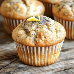 To make these tasty almond poppy seed muffins, gather these ingredients: - 1 cup all-purpose flour - 1/2 cup almond flour - 1/4 cup poppy seeds - 1/2 cup granulated sugar - 2 teaspoons baking powder - 1/2 teaspoon baking soda - 1/4 teaspoon salt - 1/2 cup unsalted butter, melted - 2 large eggs - 1/2 cup plain Greek yogurt - 1 teaspoon almond extract - 1/2 teaspoon vanilla extract - Zest of 1 lemon Each ingredient plays a big role in flavor and texture. - All-purpose flour gives the muffins structure. It ensures they rise well. - Almond flour adds a rich, nutty taste and keeps them moist. - Poppy seeds give a delightful crunch and visual appeal. - Greek yogurt keeps the muffins soft and fluffy while adding tang. - Almond extract enhances the almond flavor. It makes every bite special. - Lemon zest brightens the flavor and adds a refreshing note. You can swap out some ingredients if needed: - For a gluten-free option, use a gluten-free flour blend instead of all-purpose flour. - Unsweetened applesauce can replace the butter for a lighter version. - You can use buttermilk in place of Greek yogurt if you prefer. - If you don’t have almond extract, vanilla extract works well too. These swaps keep your muffins delicious while meeting your needs. Start by preheating your oven to 350°F (175°C). This step warms the oven for even baking. Next, line a muffin tin with paper liners. You can also spray it with non-stick spray if you prefer. In a large mixing bowl, combine these dry ingredients: - 1 cup all-purpose flour - 1/2 cup almond flour - 1/4 cup poppy seeds - 1/2 cup granulated sugar - 2 teaspoons baking powder - 1/2 teaspoon baking soda - 1/4 teaspoon salt Whisk them together until well mixed. Take another bowl and blend the wet ingredients: - 1/2 cup unsalted butter, melted - 2 large eggs - 1/2 cup plain Greek yogurt - 1 teaspoon almond extract - 1/2 teaspoon vanilla extract - Zest of 1 lemon Mix until smooth. Pour these wet ingredients into the dry mixture. Stir gently until it is just combined. The batter should be a bit lumpy, so don't over-mix. Now, divide the muffin batter evenly into the prepared muffin cups. Fill each cup about 3/4 full. This allows space for the muffins to rise. Place the muffin tin in your preheated oven. Bake for 18 to 20 minutes. Check if they are done by inserting a toothpick into the center. If it comes out clean, your muffins are ready. Once baked, remove the muffins from the oven. Let them cool in the pan for about 5 minutes. This short cooling time helps them firm up. After that, transfer the muffins to a wire rack. Allow them to cool completely. Serve these delicious muffins warm or at room temperature. Enjoy every bite of your fresh and tasty almond poppy seed muffins! To get a perfect muffin, focus on mixing. Mix the dry and wet ingredients separately. Then combine them gently. Do not over-mix! A few lumps are okay. This will keep your muffins light and fluffy. Use room-temperature eggs and yogurt for a better rise. Also, make sure your oven is preheated. This helps the muffins bake evenly. One common mistake is over-mixing the batter. This makes muffins tough. Another mistake is not measuring ingredients accurately. Always use measuring cups and spoons. Also, be careful not to open the oven door too soon. This can cause muffins to sink. Lastly, do not skip the cooling step. Letting them cool helps set the texture. To boost flavor, try adding nuts or dried fruits. Chopped almonds add a nice crunch. Blueberries or cranberries work great too! For a citrus twist, add more lemon zest. You can also mix in some spices, like cinnamon or nutmeg. Experiment with these ideas to find your favorite! {{image_2}} To make gluten-free almond poppy seed muffins, swap the all-purpose flour for a gluten-free blend. Use a blend that has a mix of rice flour, tapioca flour, and potato starch for the best results. Make sure your almond flour is also gluten-free. This change keeps the muffins light and fluffy. You can add many flavors to almond poppy seed muffins. Try mixing in some chocolate chips for a sweet twist. Or, fold in some dried cranberries or blueberries for a fruity touch. Another idea is to add a hint of orange zest instead of lemon. Each option adds a new layer of taste. Seasonal ingredients can change your muffins throughout the year. In fall, mix in some pumpkin puree and warm spices like cinnamon and nutmeg. For summer, add fresh berries like raspberries or strawberries. You can also try adding nuts, like chopped almonds or walnuts, for extra crunch. Each season brings a chance to enjoy these muffins in a new way, keeping your baking fresh and fun. To keep your almond poppy seed muffins fresh, store them in an airtight container. Line the container with paper towels to absorb any moisture. This helps prevent sogginess. Place the muffins in a single layer. If you have more muffins, add another layer of paper towels, then place a layer of muffins. Store them at room temperature for up to three days. For longer freshness, refrigerate them for up to a week. Remember, muffins taste best when fresh! Freezing muffins is simple and effective. First, cool the muffins completely. Wrap each muffin tightly in plastic wrap. Then, place them in a freezer-safe bag or container. Remove as much air as possible to avoid freezer burn. You can freeze these muffins for up to three months. Just label the bag with the date so you know when to use them. When you’re ready to enjoy a frozen muffin, take it out of the freezer. Unwrap it and let it sit at room temperature for about 30 minutes. To reheat, you can use a microwave or an oven. In the microwave, heat for 15 to 20 seconds. In the oven, preheat it to 350°F (175°C) and warm the muffin for about 10 minutes. This will bring back the soft and warm texture. Enjoy your tasty treat! To ensure your muffins rise well, use fresh baking powder. Make sure to mix your dry and wet ingredients properly, but avoid over-mixing. Over-mixing can make the muffins dense. Fill the muffin cups about three-quarters full. This gives room for them to rise. Finally, bake them right away after mixing. Letting the batter sit can reduce the rise. Yes, you can replace Greek yogurt. Use sour cream or regular yogurt instead. Each option will keep the muffins moist. You can also use applesauce for a different flavor and fewer calories. Just remember, the texture might change a bit, but the muffins will still taste great. Almond poppy seed muffins last about three days at room temperature. Store them in an airtight container to keep them fresh. If you want them to last longer, freeze the muffins. They can stay good in the freezer for up to three months. Always let them cool completely before freezing. We covered a lot about making almond poppy seed muffins. You have the full list of ingredients, plus key highlights and substitutions. I shared step-by-step instructions for preparing, baking, and serving. Tips can help you avoid mistakes and enhance your muffins. You also learned tasty variations and storage tips. Remember, a few simple steps can lead to great results. With practice, you can create the perfect muffin every time. Enjoy the process and share your creations with friends and family. Happy baking!