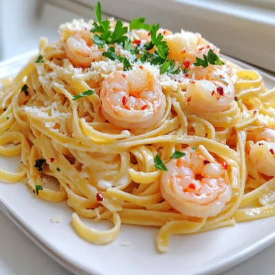 Minute Garlic Butter Shrimp Linguine Quick and Easy Dish