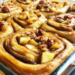 - 2 cans refrigerated cinnamon roll dough (with icing) - 2 cups apples, peeled and diced - 1 cup brown sugar - ½ cup chopped pecans - ½ cup caramel sauce - 1 tablespoon butter - 1 teaspoon vanilla extract Using fresh and tasty ingredients makes all the difference. Start with two cans of cinnamon roll dough. This dough is key for that fluffy texture. You will also need two cups of apples. I like to use sweet apples, like Fuji or Honeycrisp. Peel and dice them into small pieces for even cooking. Next, grab one cup of brown sugar. This adds sweetness and a rich flavor. You can also add optional ingredients. Chopped pecans give a nice crunch. Caramel sauce drizzled on top adds extra sweetness. Melt one tablespoon of butter and mix it with the apples. A teaspoon of vanilla extract adds depth to the flavor. Each ingredient plays a role in making this dish a delight. By gathering these ingredients, you're on your way to creating a warm and comforting dessert. Each bite will bring joy to your table. - Preheat your oven to 350°F (175°C). This temperature ensures even cooking. - Grease a 9x13 inch baking dish with non-stick spray. This step helps the bake come out easily. - Open the cans of cinnamon roll dough. The smell is delightful! - Separate the rolls and cut each one into quarters. This makes them easy to layer. - Set aside the prepared dough. You want it ready for the next step. - In a large bowl, mix the diced apples, brown sugar, ground cinnamon, melted butter, and vanilla extract. Stir until the apples are well coated. - Add half of the quartered cinnamon rolls to the greased baking dish. Spread them evenly across the bottom. - Top the roll pieces with half of the caramel sauce and half of the apple mixture. This layering adds flavor. - Next, layer the rest of the quartered cinnamon rolls on top of the apple layer. - Add the remaining apple mixture and caramel sauce. If you like, sprinkle chopped pecans on top for a crunchy finish. - Gently press down on the layers. This ensures all the flavors combine well. - Bake in the preheated oven for 30-35 minutes. Look for a golden brown top and a cooked-through center. - Once baked, remove from the oven and let it cool slightly. Drizzle the icing from the cinnamon rolls over the warm bake for a sweet finish. For this bake, I love using Granny Smith or Honeycrisp apples. They are both tart and sweet, which works well in desserts. - Best apple varieties for baking: Granny Smith, Honeycrisp, or Fuji work great. - Ensuring even dicing for consistent cooking: Cut apples into small, even pieces. Aim for about half an inch. This helps them cook at the same rate. Getting the bake just right can be a bit tricky. I have learned some tricks along the way. - Achieving the perfect golden brown top: Make sure your oven is preheated. Bake until the top is golden, about 30-35 minutes. - Adjusting baking time for larger or smaller pans: If you use a smaller pan, check for doneness earlier. A larger pan may need a few extra minutes. The right toppings can really make this dish shine. Here are some ideas to elevate your caramel apple cinnamon roll bake. - Best toppings to enhance flavor: A drizzle of whipped cream or a scoop of vanilla ice cream adds a nice touch. - Pairing ideas for a complete meal: Serve it with a side of fresh fruit or yogurt. This balances the sweetness and adds freshness. {{image_2}} You can get creative with flavors in your caramel apple cinnamon roll bake. Adding spices like nutmeg or cloves gives it a warm, cozy feel. Just a pinch of nutmeg adds depth, while cloves bring a unique taste. Consider using different fruits, too. Pears add a soft, buttery flavor, while berries like raspberries or blueberries give a nice tartness. Each fruit changes the taste and makes it special. If you need a gluten-free option, look for gluten-free cinnamon roll dough. Many brands offer this, so check your local store. You can still enjoy the same great taste without gluten. For a vegan twist, swap out the caramel sauce. You can make a simple vegan caramel using coconut milk and maple syrup. This way, everyone can enjoy this treat! Not a fan of brown sugar? You can use coconut sugar or honey instead. Both options add sweetness without losing flavor. Coconut sugar has a hint of caramel, which works well in this bake. If you want extra crunch, try different nuts. Walnuts or almonds can replace pecans. Each nut brings its own flavor and texture, making your dish unique every time. To keep your caramel apple cinnamon roll bake fresh, store leftovers in the fridge. Use an airtight container to prevent drying out. Make sure the bake is cool before sealing. This helps keep the flavors intact. You can enjoy it for up to three days. When reheating, the oven is best for keeping the texture. Preheat your oven to 350°F (175°C). Place a piece of foil over the dish to avoid drying. Heat for about 10-15 minutes. If you are in a hurry, use the microwave. Heat individual portions for about 30-45 seconds. Check to ensure they are warm but not hot. Yes, you can freeze the baked dish! First, let it cool completely. Wrap it tightly in plastic wrap or foil. Place it in a freezer-safe container. This way, it can stay fresh for up to three months. To thaw, move it to the fridge overnight before reheating. Enjoy your treat later without losing flavor! For baking, I love using Granny Smith apples. Their tartness balances the sweet caramel. Honeycrisp apples also work well. They add a nice crunch and sweetness. Fuji apples are another great option. They hold their shape and have a juicy flavor. Avoid Red Delicious apples; they become mushy when baked. Yes, you can prep this dish ahead of time. Prepare the apple mixture and cinnamon rolls. Layer them in the baking dish, cover it, and store it in the fridge. Bake it the next day. Just remember to let it sit at room temperature for about 30 minutes before baking. This helps it cook evenly. Making quick caramel sauce is easy. Here’s a simple recipe: - Ingredients: - 1 cup sugar - 6 tablespoons butter - ½ cup heavy cream - 1 teaspoon vanilla extract - Instructions: 1. In a saucepan, heat sugar over medium heat. Stir until it melts and turns amber. 2. Add butter and stir until melted. 3. Carefully pour in heavy cream. Stir until smooth. 4. Remove from heat and add vanilla extract. Let it cool before using. This sauce is rich and perfect for drizzling on your bake! This blog post shared a tasty apple cinnamon roll recipe. It covered key ingredients, step-by-step instructions, and helpful tips. You learned about delicious variations, smart storage methods, and answers to common questions. You can easily make this dish and impress friends and family. Remember to have fun and get creative with the flavors and toppings. Enjoy your baking adventure and treat yourself to this yummy dessert!