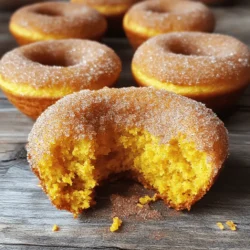 To make these tasty muffins, you need: - 1 cup canned pumpkin purée - 1/2 cup granulated sugar - 1/4 cup brown sugar, packed - 1/2 cup vegetable oil - 2 large eggs - 1 teaspoon vanilla extract - 1 1/2 cups all-purpose flour - 1 teaspoon baking powder - 1/2 teaspoon baking soda - 1/2 teaspoon salt These main ingredients create a rich, moist base that highlights the pumpkin flavor. Using canned pumpkin purée makes it easy and quick. You can find it in most grocery stores. The spices truly make these muffins shine. You will need: - 1 teaspoon ground cinnamon - 1/2 teaspoon ground nutmeg - 1/4 teaspoon ground ginger - 1/4 teaspoon ground cloves These spices bring warmth and depth to the muffins. Cinnamon is a must for that cozy fall taste. Nutmeg adds a bit of sweetness, while ginger and cloves offer a hint of spiciness. For a sweet finish, you can coat the muffins. Use: - 1/4 cup granulated sugar - 1 teaspoon ground cinnamon This cinnamon-sugar mix gives the muffins a delightful crunch and extra flavor. Rolling warm muffins in this mixture makes them even more irresistible. Enjoy every bite! Start by preheating your oven to 350°F (175°C). Grease your muffin tin with oil or use paper liners. This step helps the muffins come out easily after baking. In a large bowl, combine the canned pumpkin purée, granulated sugar, and brown sugar. Add the vegetable oil, eggs, and vanilla extract. Whisk until the mixture is smooth. This creates a rich base for your muffins. In another bowl, mix the all-purpose flour, baking powder, baking soda, cinnamon, nutmeg, ginger, cloves, and salt. Stir these dry ingredients well. This blend adds flavor and helps the muffins rise. Now, add the dry mix to the wet mix. Stir until just combined. Don’t overmix; a few lumps are okay. Spoon the batter into the muffin tin, filling each cup about 3/4 full. Bake for 18-20 minutes. To check if they’re done, insert a toothpick into a muffin. It should come out clean. While your muffins bake, prepare the cinnamon sugar. In a small bowl, mix 1/4 cup of granulated sugar and 1 teaspoon of ground cinnamon. This coating adds a sweet crunch to your muffins. Once baked, let the muffins cool in the pan for 5 minutes. Carefully remove them and roll each warm muffin in the cinnamon-sugar mixture. This makes them extra tasty! Allow the muffins to cool on a wire rack for another 10 minutes before serving. Enjoy your delicious fall treat! To keep your muffins moist, use canned pumpkin purée. This adds moisture and flavor. You should also use oil instead of butter. Oil makes the muffins softer and lighter. Remember to measure your flour correctly. Too much flour leads to dry muffins. Spoon the flour into the measuring cup and level it off. Mixing is key, but too much can hurt your muffins. When you add dry ingredients to wet, stir gently. Stop as soon as you don’t see dry flour. It’s okay if the batter looks a bit lumpy. This will give your muffins a nice texture. Remember, overmixing makes them tough, not fluffy. Bake your muffins at 350°F (175°C) for about 18-20 minutes. Use a toothpick to check if they are done. If it comes out clean, they are ready. After baking, let them cool for a few minutes in the pan. Then, roll them in cinnamon sugar while they are warm. Store muffins in an airtight container. This keeps them fresh for about three days. For longer storage, freeze them. Enjoy your tasty treats anytime! {{image_2}} You can easily make gluten-free muffin versions. Use a gluten-free flour blend instead of all-purpose flour. Many blends work great in baking. Just make sure they have xanthan gum. This will help with texture. Follow the same recipe steps to enjoy warm, spiced muffins. For a dairy-free option, swap out regular eggs with flax eggs. Mix one tablespoon of ground flaxseed with three tablespoons of water. Let it sit for five minutes to thicken. You can also use almond milk or oat milk instead of regular milk. This keeps the moistness without dairy. You can add fun flavors to your muffins. Chocolate chips are a great option. They add sweetness and richness. Chopped nuts like walnuts or pecans also add a nice crunch. If you want a burst of fruit flavor, try adding dried cranberries. Mix in about half a cup of your choice into the batter for extra delight. To keep your pumpkin spice donut muffins fresh, place them in an airtight container. This helps prevent them from drying out. You can store them at room temperature for up to three days. If you want them to last longer, consider refrigeration. Just remember to let them cool completely before storing. Freezing is a great way to save extra muffins for later. Wrap each muffin in plastic wrap and place them in a freezer-safe bag. Be sure to squeeze out as much air as possible. Label the bag with the date. Your muffins can stay frozen for up to three months. When you're ready to eat them, just pull out the number you want. To enjoy your muffins warm, you can reheat them easily. If they are frozen, thaw them in the refrigerator overnight. For fresh muffins, preheat your oven to 350°F (175°C). Place the muffins on a baking sheet and heat for about 5-10 minutes. You can also use a microwave. Heat each muffin for about 15-20 seconds. Enjoy them warm for the best taste! Yes, you can use fresh pumpkin. Just cook and mash it first. Make sure it is smooth and not too watery. Fresh pumpkin adds a nice flavor. It might change the texture a bit, but it still works well. You can use unsweetened applesauce or mashed banana as an egg substitute. Use 1/4 cup for each egg. This keeps the muffins moist and adds a hint of sweetness. You can also try flaxseed meal mixed with water. Use one tablespoon of flaxseed meal and two and a half tablespoons of water for one egg. To make the muffins less sweet, reduce the sugar. Cut the granulated sugar to 1/4 cup and the brown sugar to 2 tablespoons. You can add more spices to keep the flavor strong. This will help balance the taste without all the sugar. You can check if the muffins are done by using a toothpick. Insert it into the center of a muffin. If it comes out clean or with a few crumbs, they are ready. They should also spring back when you touch them gently. You can add more spices like cardamom or allspice for a unique twist. A little bit of ground black pepper can also add warmth. Feel free to experiment with the spice mix to find what you love! Pumpkin spice donut muffins bring warm flavors and joy. We covered key ingredients, baking tips, and variations. You can customize them to fit your needs, whether gluten-free or dairy-free. Storing and reheating these muffins is straightforward, ensuring you enjoy them fresh anytime. Remember, the joy of baking comes from creating delicious food that warms hearts. Dive into this tasty adventure and enjoy every bite!