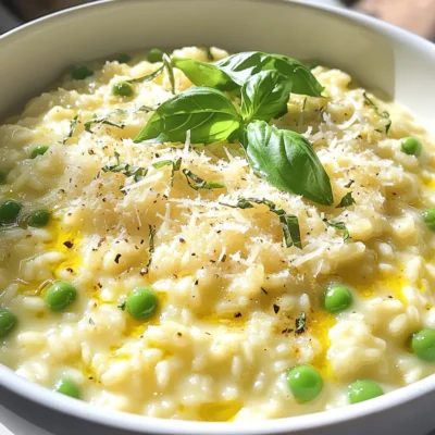 One-Pot Creamy Parmesan Risotto with Peas Delight