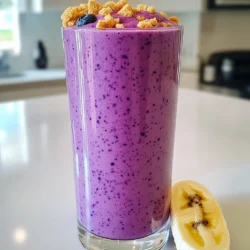 To make a Blueberry Cheesecake Smoothie Protein Delight, you'll need some tasty and healthy ingredients. Here’s the list: - 1 cup frozen blueberries - 1/2 cup low-fat cream cheese (or Greek yogurt for a healthier twist) - 1 ripe banana - 1 cup unsweetened almond milk (or your preferred milk) - 2 tablespoons honey or maple syrup (adjust to taste) - 1 scoop vanilla protein powder - 1/2 teaspoon vanilla extract - A pinch of cinnamon - Optional: crushed graham crackers for topping Each ingredient adds a special touch to this smoothie. The frozen blueberries give it a rich color and sweet flavor. You can use low-fat cream cheese for a creamy texture or Greek yogurt for a lighter option. The ripe banana adds natural sweetness and a smooth feel. Almond milk keeps it dairy-free, but any milk works well. Honey or maple syrup is great for sweetness, and the protein powder helps fuel your day. Vanilla extract adds a lovely aroma, while cinnamon gives a warm spice. Lastly, crushed graham crackers on top give the smoothie a fun cheesecake vibe. Gather these ingredients, and you'll be ready to make a delicious smoothie that feels like dessert! - Combine Ingredients in Blender Start by adding 1 cup of frozen blueberries to your blender. Then, add 1/2 cup of low-fat cream cheese. If you prefer a lighter option, use Greek yogurt instead. Next, slice and add 1 ripe banana. Pour in 1 cup of unsweetened almond milk or your favorite milk. Add 2 tablespoons of honey or maple syrup for sweetness. Include 1 scoop of vanilla protein powder, 1/2 teaspoon of vanilla extract, and a pinch of cinnamon. - Blend Until Smooth Blend all the ingredients on high speed. Keep blending until your mixture is smooth and creamy. You may need to stop and scrape down the sides of the blender. This helps mix everything evenly. Make sure no chunks remain for the perfect texture. - Adjust Sweetness to Taste After blending, taste your smoothie. If you want it sweeter, add more honey or syrup. Blend again for a few seconds to mix in the extra sweetness. You can adjust the flavor until it’s just right for you. - Serve and Garnish Once your smoothie is smooth, pour it into a tall glass. If you’d like, sprinkle some crushed graham crackers on top. This adds a nice crunch and gives it a cheesecake vibe. Enjoy your Blueberry Cheesecake Smoothie Protein Delight! - Ideal Blender Settings For a smooth blend, use high speed. This helps mix all the ingredients well. If your blender has a smoothie setting, use that for best results. - Scraping Sides for Even Mixing Stop the blender and scrape the sides with a spatula. This ensures all ingredients blend evenly. You want every sip to taste the same! - Alternate Ingredients for Creaminess You can swap cream cheese with Greek yogurt. It adds a nice tang and keeps it creamy. Also, try adding more banana for extra smoothness. - Using Different Protein Powder Flavors Vanilla is a classic choice, but chocolate or strawberry works too. Experiment with flavors to find your favorite mix! - Sweetness Adjustments Taste your smoothie after blending. If it’s not sweet enough, add more honey or maple syrup. Just a little can make a big difference. - Garnishing Ideas for Presentation Top your smoothie with crushed graham crackers. They give a cheesecake-like crunch. You can also add fresh blueberries or a drizzle of honey for a lovely look. {{image_2}} You can change the flavor of your Blueberry Cheesecake Smoothie. Adding strawberries or raspberries gives it a fresh twist. Both fruits mix well with the blueberries and add a lovely color. Just replace some blueberries with these fruits. You can use half a cup of strawberries or raspberries. Blend them in with the other ingredients for a berry blast! Another fun option is to add spinach. This might sound odd, but spinach blends well and adds nutrition. You won't taste it, but you will get extra vitamins! Just throw in a handful of fresh spinach before blending. This makes your smoothie even healthier and adds a nice green color. If you want a dairy-free smoothie, there are many great options. Unsweetened almond milk is a good choice, but you can also try oat milk or coconut milk. Each milk has a unique taste and texture. Just use the same amount as almond milk in the recipe. For protein powder, look for vegan options. Many brands offer plant-based protein that works great. Pea protein or brown rice protein are popular choices. They mix well and keep your smoothie creamy. Just swap your regular protein powder for a vegan one. This way, you can enjoy your Blueberry Cheesecake Smoothie without dairy! To keep your smoothie fresh, store it in the fridge. Use a tight lid to prevent air from entering. Smoothies taste best within 24 hours. If you wait longer, the texture may change. Shake or stir before drinking. Recommended containers include glass jars or BPA-free plastic bottles. Glass jars help keep flavors strong. Choose containers that are easy to clean and reuse. Prepping ingredients ahead saves time. You can freeze blueberries, bananas, or even yogurt. Place them in freezer bags and label them. This way, you always have smoothie ingredients ready. When you want a smoothie, just pull out the bags. Let the contents thaw in the fridge overnight. You can also microwave them for a quick thaw. This keeps your smoothie easy to make and tasty. Yes, you can easily make this smoothie vegan. Use dairy-free cream cheese or Greek yogurt. Swap almond milk for any plant-based milk you like. Honey can be replaced with maple syrup for sweetness. To add more protein, use a plant-based protein powder. You can also add a tablespoon of nut butter. Chia seeds or hemp seeds are great choices too. Each option boosts protein and adds flavor. Yes, fresh blueberries work well in this recipe. They will make the smoothie less thick. You might want to add some ice to keep it cold. Frozen blueberries add creaminess, so adjust accordingly. This smoothie is rich in antioxidants from blueberries. It has protein from the cream cheese or yogurt. The banana adds fiber and potassium, helping with digestion. Almond milk is low in calories and good for your heart. Overall, it’s a tasty treat that’s good for you! This blog post shared a simple, tasty smoothie recipe with key ingredients like frozen blueberries, Greek yogurt, and almond milk. I provided steps for blending it perfectly and tips to enhance texture and flavor. We also explored variations, including dairy-free options and fresh fruit combinations, to keep it exciting. Overall, this smoothie is healthy and versatile. You can easily adjust it to suit your taste and dietary needs. Enjoy blending and experimenting with this delicious treat!