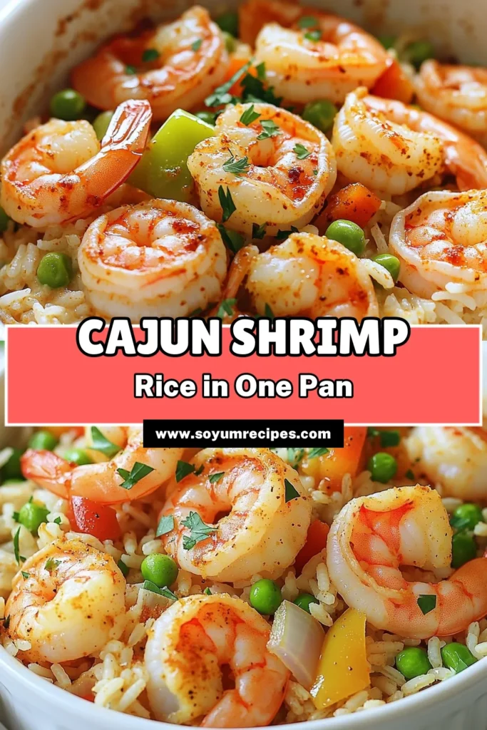 Delight your taste buds with this Cajun Shrimp Rice Skillet recipe! In just 35 minutes, create a flavorful one-pan meal using succulent shrimp, aromatic spices, and vibrant veggies. This recipe combines simplicity with bold flavors, perfect for a weeknight dinner. Ready to spice up your mealtime? Click through for the full recipe and discover how easy cooking can be! #CajunShrimp #OnePanDinner #ShrimpRecipe #EasyRecipes