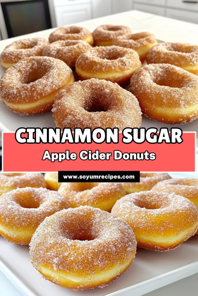 Indulge in the fall flavors with these delightful apple cider donuts in cinnamon sugar! Perfectly fluffy, these homemade treats are made with reduced apple cider for an irresistible taste. With simple ingredients and easy steps, you'll impress everyone with this cozy recipe. Don't miss out on baking these scrumptious donuts; click through to explore the recipe today! #AppleCiderDonuts #FallBaking #HomemadeTreats #CinnamonSugarDonuts