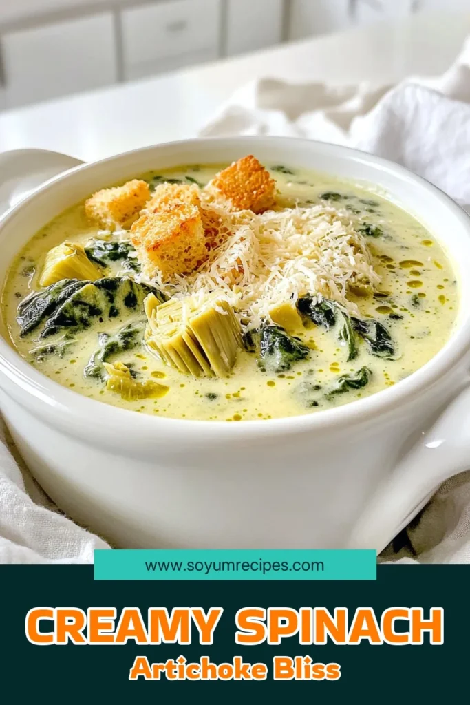 Warm up your day with this delightful Slow Cooker Creamy Spinach Artichoke Soup! Packed with fresh ingredients like artichokes and spinach, this creamy soup is a perfect comfort food that’s easy to prepare. Just mix, set, and savor the flavors as it slow cooks to perfection. Ready to indulge? Click through for the full recipe and elevate your meal game! #SlowCookerRecipes #CreamySoup #SpinachArtichoke #EasyDinnerIdeas