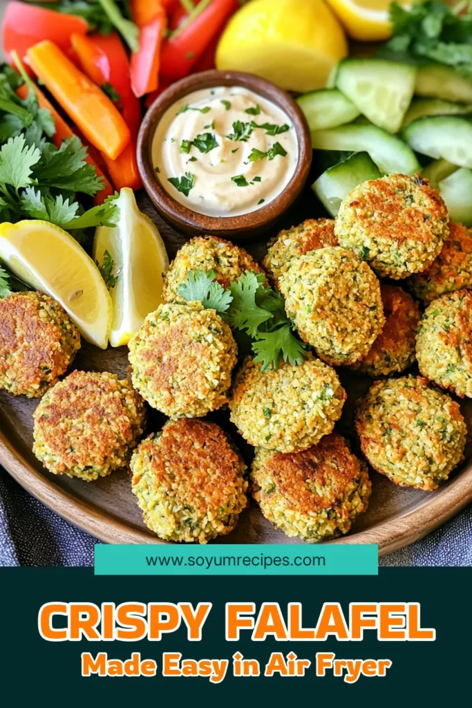 Discover the ultimate recipe for Crispy Air Fryer Falafel that's sure to impress! Made from wholesome ingredients like chickpeas, fresh herbs, and spices, these light and crunchy bites are perfect for any meal or snack. In just 30 minutes, you can enjoy delicious, homemade falafel without the guilt of frying. Click to explore the full recipe and elevate your cooking game today! #Falafel #AirFryerRecipes #HealthyEating #Chickpeas