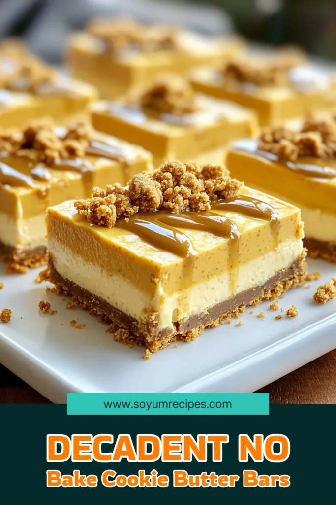 Indulge in the ultimate dessert with these No-Bake Cookie Butter Cheesecake Bars! This easy recipe combines a buttery graham cracker crust with a creamy, dreamy cookie butter filling that requires no baking. Perfect for any occasion, these bars are a treat everyone will love. Follow our simple steps to create a delightful dessert that will impress your friends and family. Click through to explore the full recipe and start making your own heavenly cheesecake bars today!