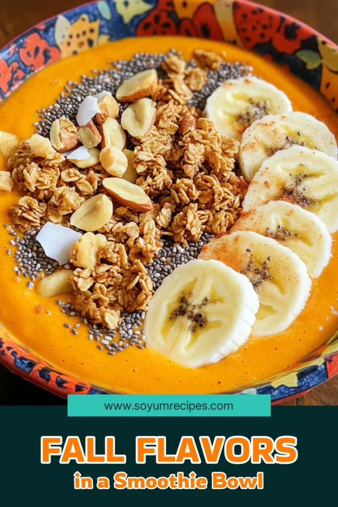 Get ready to savor the flavors of fall with our delicious Pumpkin Pie Smoothie Bowl! This easy and nutritious recipe combines creamy pumpkin puree, frozen banana, and Greek yogurt, topped with your favorite crunchy goodness. Perfect for breakfast or a snack, it's a delightful way to enjoy autumn. Click through to explore the full recipe and wow your taste buds with this seasonal treat! #PumpkinPieSmoothie #HealthyEating #FallRecipes #SmoothieBowl