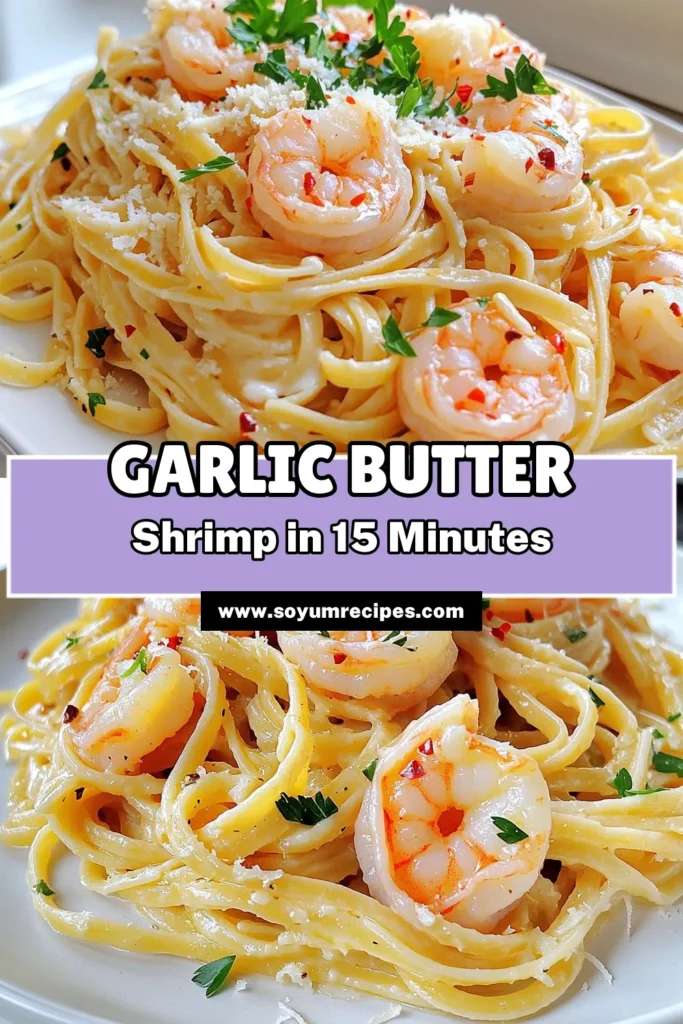 Whip up a delicious Minute Garlic Butter Shrimp Linguine in just 15 minutes! This easy recipe features succulent shrimp sautéed in garlic and butter, tossed with perfectly cooked linguine for a satisfying meal. Perfect for busy weeknights or impressing guests, this dish is a must-try! Click to explore the full recipe and elevate your dinner game today! #GarlicButterShrimp #PastaNight #QuickMeals #ShrimpRecipes
