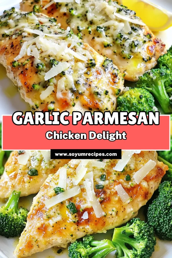 Discover the irresistible flavors of Garlic Parmesan Chicken & Broccoli Bliss! This easy recipe combines juicy chicken breasts with tender broccoli, all baked to perfection and topped with melty Parmesan cheese. In just 35 minutes, you can create a delicious and healthy meal that's perfect for family dinners or meal prep. Click to explore the full recipe and impress your taste buds today! #GarlicParmesan #HealthyRecipes #DinnerIdeas #EasyCooking