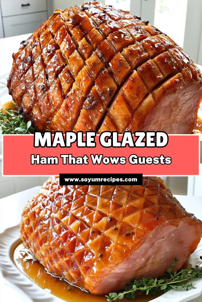Savor the deliciousness of Maple Brown Sugar Glazed Ham with this easy recipe! Perfect for any celebration, this tender, slow-cooked ham is topped with a sweet and savory glaze that will have everyone asking for seconds. Get step-by-step instructions and tips for the best results. Click through to explore this mouthwatering recipe and make your next meal unforgettable! #MapleBrownSugarHam #SlowCookerRecipes #HamRecipe #HolidayCooking