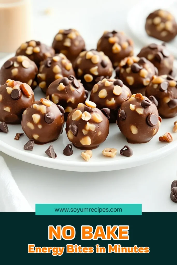 Indulge your sweet tooth without the guilt with these easy No-Bake Peanut Butter Chocolate Balls! Made with natural peanut butter, oats, and a hint of chocolate, these energy-packed bites are perfect for a quick snack or dessert. Ready in just 45 minutes, they’re a delicious treat you can feel good about. Click to discover the simple recipe and enjoy a tasty way to fuel your day! #NoBakeTreats #PeanutButterLovers #HealthySnacks #ChocolateDelight