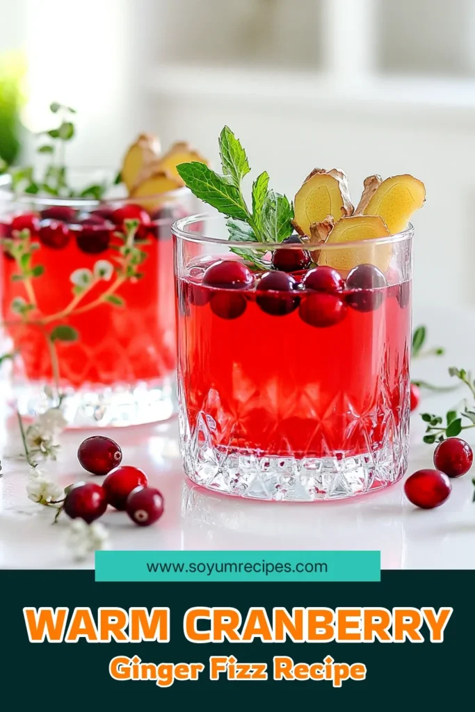 Get ready to sip on the festive flavors of a Warm Cranberry Ginger Mocktail Spritzer! This easy recipe combines cranberry juice, fresh ginger, and a hint of lemon for a refreshing drink perfect for any occasion. Just heat, mix, and add some fizz for a delightful experience. Don’t miss out on this delicious, non-alcoholic treat! Click through to explore the full recipe now! #MocktailRecipes #CranberryDrinks #HolidayCocktails #GingerSpritzer