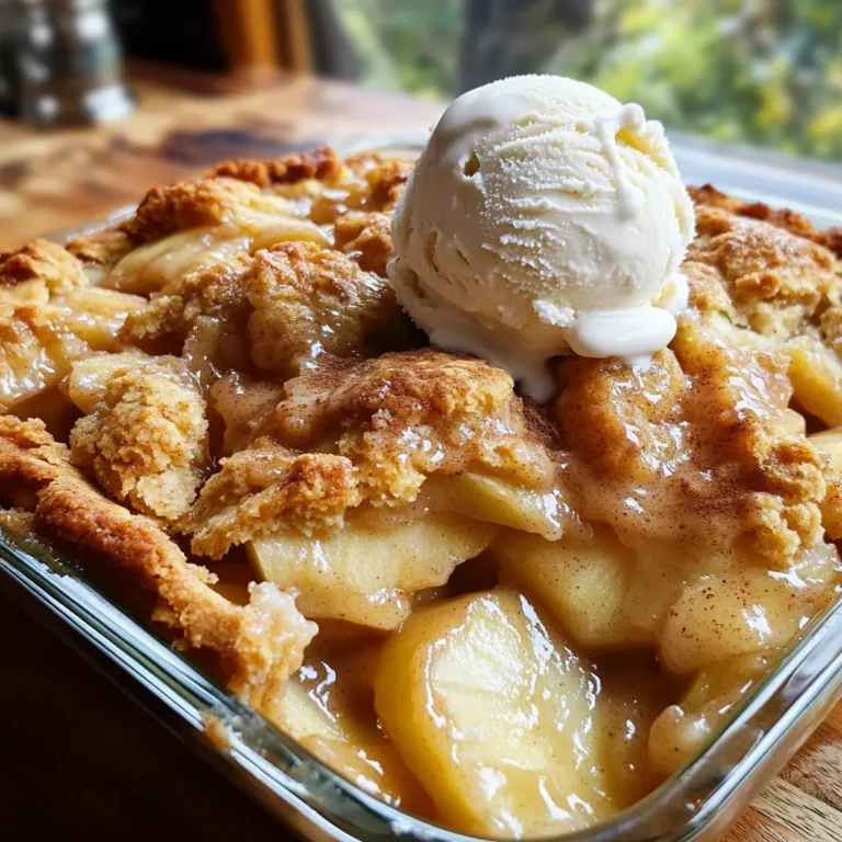 - Apples and their preparation You need 4 large apples. Peel, core, and slice them. I love using Granny Smith apples for their tartness. They balance well with the sweet filling. - Sweeteners and spices Use 1 cup of brown sugar for sweetness. Mix in 1 tablespoon of lemon juice to brighten the flavor. Add 1 teaspoon of ground cinnamon and 1/4 teaspoon of nutmeg for warmth and depth. The spices bring out the apple taste. - Dry ingredients and dairy Measure out 1 cup of all-purpose flour. Combine it with 1/2 cup of rolled oats and 1/2 cup of granulated sugar. The oats add a nice texture. You will also need 1 teaspoon of baking powder, 1/2 teaspoon of baking soda, and 1/2 teaspoon of salt. For the wet mix, melt 1/2 cup of unsalted butter and add 1/2 cup of milk. This will make your cobbler rich and moist. To start, you need to make the apple filling. Take four large apples, peel them, and slice them thin. This helps the apples cook well. In a big bowl, add the apple slices. Then, sprinkle in one tablespoon of lemon juice, one cup of brown sugar, and one teaspoon of ground cinnamon. Add a pinch of nutmeg, too. This gives a warm flavor. Toss in one tablespoon of flour to help thicken the mix. Stir everything until the apples look well-coated. Next, prepare your baking dish. Grab a 9x13 inch dish and grease it well. This will keep your cobbler from sticking. Spread the apple mix evenly in the dish. Now it’s time to make the cobbler batter. In a separate bowl, combine one cup of all-purpose flour, half a cup of rolled oats, and half a cup of granulated sugar. Add one teaspoon of baking powder, half a teaspoon of baking soda, and half a teaspoon of salt. Whisk these dry ingredients well to mix them up. In another bowl, melt half a cup of unsalted butter. Add half a cup of milk to it. Whisk these wet ingredients together until smooth. Then, pour this wet mix into the dry mix. Stir just until combined. Do not over-mix, or your cobbler may turn out tough. Now, pour the cobbler batter over the apples in the baking dish. Spread it evenly to cover all the apples. This helps every bite taste great! Next, place the dish in your preheated oven at 350°F (175°C). Bake for 45 to 50 minutes. You’ll know it’s done when the top is golden brown. You can check with a toothpick; it should come out clean when inserted in the center. Let your cobbler cool for a bit before serving. Enjoy it warm, maybe with a scoop of vanilla ice cream on top! To get the best cobbler texture, pay attention to your ingredients. Use cold butter and milk. Cold butter makes the batter fluffy. It helps create a nice rise. Also, chill your mixing bowl. This keeps the batter cool while you mix. When you mix the batter, be gentle. Over-stirring can make it tough. Use a spatula to fold in the wet and dry mixes. Mix until just combined. Little lumps are okay. You want a tender texture. Adjust spices to fit your taste. If you love warm flavors, add more cinnamon. A pinch of ground ginger also works well. For a twist, try a dash of cardamom. It adds a nice depth to the apples. Different apples bring unique flavors. Use tart apples like Granny Smith for a balance. If you prefer sweetness, try Honeycrisp or Fuji. Mixing apple types can also make the flavor pop. Experiment to find your favorite blend! {{image_2}} You can switch out apples for other fruits. Pears, peaches, and berries work well. These fruits add new flavors to your cobbler. Combining fruits can create a unique twist. Try mixing apples with blueberries or strawberries. This blend gives a sweet and tart taste. If you need a gluten-free cobbler, use almond flour or coconut flour. These options keep the dish light and tasty. For a vegan version, swap butter with coconut oil or vegan butter. Instead of milk, use almond milk or oat milk. These changes keep the flavor while meeting dietary needs. Enjoy your cobbler just as much! To keep your warm apple cinnamon cobbler fresh, follow these steps: - Refrigeration: Let the cobbler cool to room temperature. Cover it tightly with plastic wrap or foil. Store it in the fridge for up to three days. This keeps the flavors intact and the texture nice. - Freezing: If you want to save some for later, freezing is great. Cut the cobbler into pieces. Wrap each piece in plastic wrap, then place them in an airtight container. You can freeze it for up to three months. Just remember to label the container with the date. When it's time to enjoy your cobbler again, reheating is key: - Methods for Reheating: You can use an oven or microwave. For the oven, preheat to 350°F (175°C). Place the cobbler in an oven-safe dish. Cover it with foil to keep it moist. Heat for about 15-20 minutes. If using a microwave, heat on medium power for 1-2 minutes. Check it often to avoid overheating. - Maintaining Texture: To keep the cobbler from getting soggy, avoid adding extra moisture when reheating. Cover it lightly. This way, the top stays crisp, and the filling remains delicious. Enjoy it warm, maybe with some vanilla ice cream! You want apples that hold their shape when baked. I love using Granny Smith apples. They are tart and balance the sweetness. Honeycrisp apples are also great. They add a nice crunch and flavor. If you like sweeter cobblers, try Fuji or Gala apples. Each type gives a different taste. Yes, you can prep this cobbler ahead of time. Mix the apple filling and place it in the baking dish. Cover it and store it in the fridge overnight. You can also make the batter in advance. Just combine the dry and wet ingredients separately. When ready, mix them and pour it over the apples. Bake it fresh for the best taste. Check for a golden top and firm texture. Insert a toothpick in the center. If it comes out clean, the cobbler is ready. The apples should be tender, but not mushy. The smell will fill your kitchen when it’s done. Enjoy that warm, sweet aroma! This article breaks down how to make a delicious apple cobbler. You learned about key ingredients, step-by-step instructions, and handy tips for the best texture and flavor. We even explored fruit variations and storage methods to keep your cobbler fresh. Making an apple cobbler is fun, and with this guide, you can create a treat that's sure to impress. Enjoy the process and share your tasty results with others!