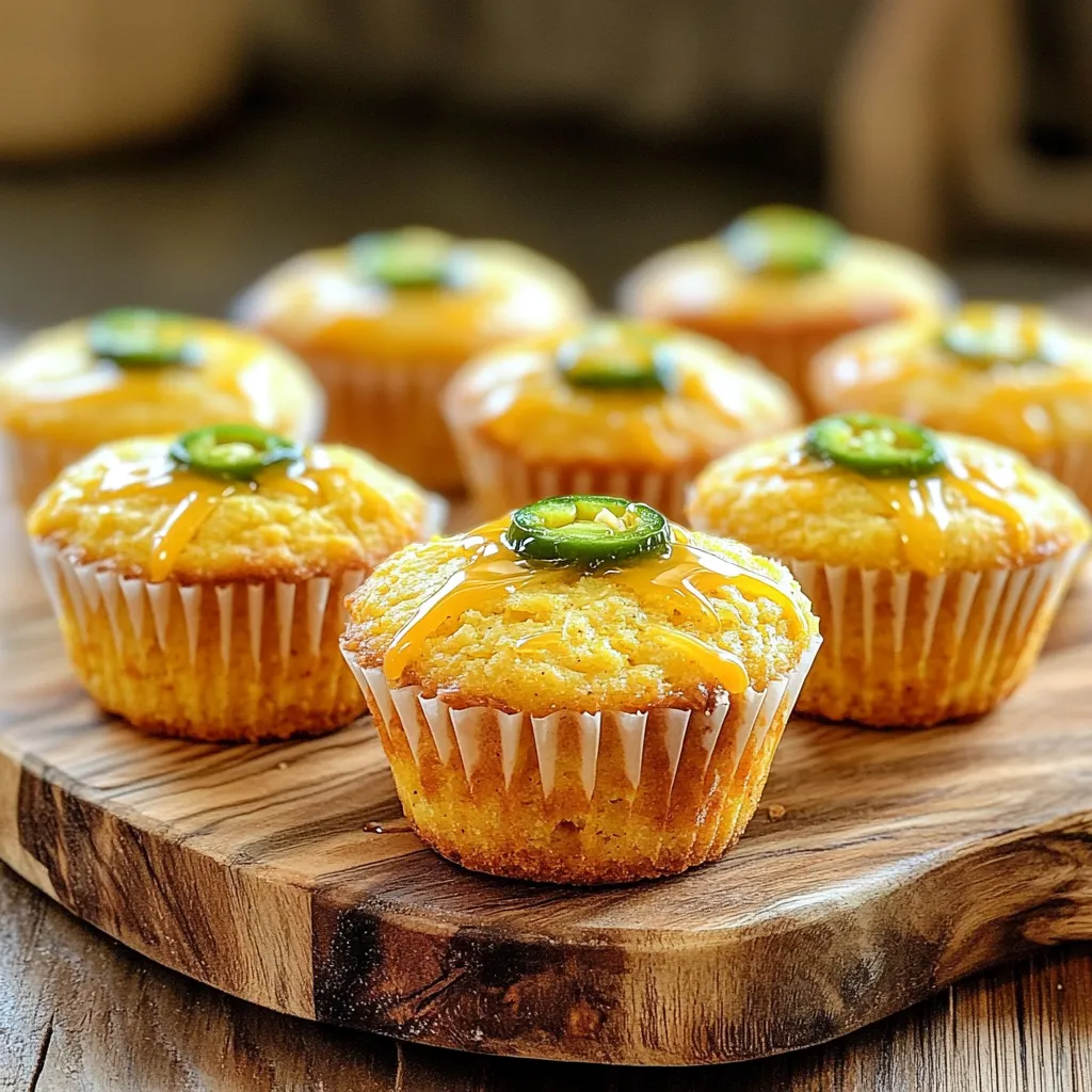 - 1 cup cornmeal - 1 cup all-purpose flour - 1 tablespoon baking powder - ½ teaspoon salt - 1 cup buttermilk (or milk with vinegar) - 2 large eggs - ¼ cup honey - 4 tablespoons unsalted butter, melted - 1 cup shredded sharp cheddar cheese - 2 fresh jalapeños, finely chopped - ¼ teaspoon smoked paprika Gathering your ingredients is key. Start with the dry ones. Cornmeal gives that classic texture. All-purpose flour adds fluffiness. Baking powder makes them rise. Salt boosts the flavor. Next, move to the wet ingredients. Buttermilk adds creaminess. If you don’t have buttermilk, mix milk with vinegar. Eggs bind everything together. Honey adds just the right sweetness. Melted butter brings richness. Now for the fun part: flavor enhancers. Cheddar cheese gives a sharp kick. Jalapeños add a spicy crunch. If you prefer less heat, remove the seeds. Smoked paprika adds a nice depth. This mix of flavors makes these muffins special. Make sure to measure everything accurately. This will help create the perfect cornbread muffins. To start, gather two mixing bowls. In one bowl, combine the dry ingredients. Add 1 cup of cornmeal, 1 cup of all-purpose flour, 1 tablespoon of baking powder, and ½ teaspoon of salt. Mix these well to blend them evenly. Next, in the second bowl, whisk the wet ingredients. Use 1 cup of buttermilk, 2 large eggs, ¼ cup of honey, and 4 tablespoons of melted butter. Stir until the mixture is smooth. Now, slowly pour the wet mix into the dry mix. Stir gently until just combined. It’s okay if a few lumps remain; don’t overmix. Finally, fold in 1 cup of shredded sharp cheddar cheese, 2 finely chopped jalapeños, and ¼ teaspoon of smoked paprika. This adds a delicious kick to your cornbread muffins. Before cooking, preheat your air fryer to 350°F (175°C). This takes about 5 minutes. While it heats, prepare your muffin pan. You can use paper liners or lightly spray the cups with cooking spray. This step is key to prevent sticking. Now, it's time to fill the muffin cups. Divide the cornbread batter evenly among the cups, filling each about ¾ full. This helps them rise without spilling over. Carefully place the muffin pan in the air fryer basket. Cook at 350°F (175°C) for about 12 to 15 minutes. To check doneness, insert a toothpick into the center of a muffin. If it comes out clean, your muffins are ready. After cooking, let the muffins cool in the pan for 5 minutes. Then, transfer them to a wire rack to cool completely. Enjoy the warm, cheesy goodness of your cheddar jalapeño cornbread muffins! To make the best muffins, avoid overmixing your batter. When you combine dry and wet ingredients, mix just until you see no dry flour. A few lumps are fine; they help keep the muffins light and fluffy. To tell when your muffins are done, insert a toothpick into the center. If it comes out clean, they are ready. The tops should also look golden and slightly domed, which shows they have risen well. You can adjust the heat in your muffins by how you use jalapeños. If you want more spice, leave some seeds in. For less heat, remove all the seeds. This lets you control the flavor to your liking. For cheese, try different kinds. Pepper jack adds a spicy kick. A mild cheese like mozzarella gives a softer taste. Experiment to find what you love most. For a great presentation, serve your muffins warm. Sprinkle extra cheddar on top just before serving. A dollop of honey or butter adds a tasty touch. Pair these muffins with chili or a fresh salad. Their savory flavor complements many dishes, making them a perfect side. {{image_2}} You can make these muffins gluten-free. Just swap the all-purpose flour for gluten-free flour. Be sure to use a blend that works well for baking. This helps keep the texture light and fluffy. Test different brands to find your favorite. Want to amp up your muffins? Add corn kernels or crispy bacon bits. Corn adds sweetness and texture. Bacon brings a nice, salty crunch. You can also switch the cheese. Try using pepper jack for a spicy kick. It melts beautifully and adds a rich flavor to the muffins. If you like a hint of sweetness, you can adjust the honey. Add a bit more honey or some sugar. This makes the muffins great for breakfast or dessert. The sweet and spicy combo is truly delightful. To keep your muffins fresh, store them in an airtight container. This helps them stay moist. You can also wrap them in plastic wrap for extra protection. If you want to freeze them, place the muffins in a freezer bag. Make sure to squeeze out the air. This keeps them fresh for up to three months. When you want to eat them, just take out a muffin. These muffins last about three days at room temperature. If you store them in the fridge, they can last up to a week. Always check for signs of spoilage, like a strange smell or mold. If they look and smell good, they are fine to eat. To reheat your muffins, use an air fryer or microwave. If using an air fryer, set it to 300°F (150°C) for about 5 minutes. This keeps them crisp. In the microwave, heat them for about 10-15 seconds. Check if they are warm enough. Avoid overheating, as this can make them dry. Enjoy your muffins warm for the best taste! Yes, you can use regular milk. Just add 1 tablespoon of vinegar to 1 cup of milk. Let it sit for 5 minutes. This will mimic buttermilk's tangy flavor. To add more heat, use more jalapeños. You can keep the seeds for extra spice. Alternatively, add diced serrano peppers or a pinch of cayenne pepper to the batter for a kick. For day-old muffins, warm them in the air fryer or microwave. You can turn them into a savory bread pudding. Just cut them into cubes, mix with eggs and cheese, and bake until golden. This article covered how to make delicious muffins in your air fryer. We explored the dry and wet ingredients needed, along with flavor enhancers. Next, we walked through the step-by-step instructions and shared helpful tips for perfect muffins. You learned about variations like gluten-free options and ways to customize flavors. Don't forget to store your muffins properly for freshness. Now, you can impress family and friends with these tasty treats! Enjoy experimenting and make them your own!