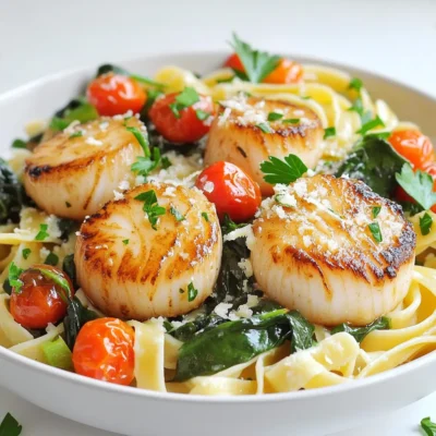 Garlic Butter Scallops with Pasta Delightful Dish