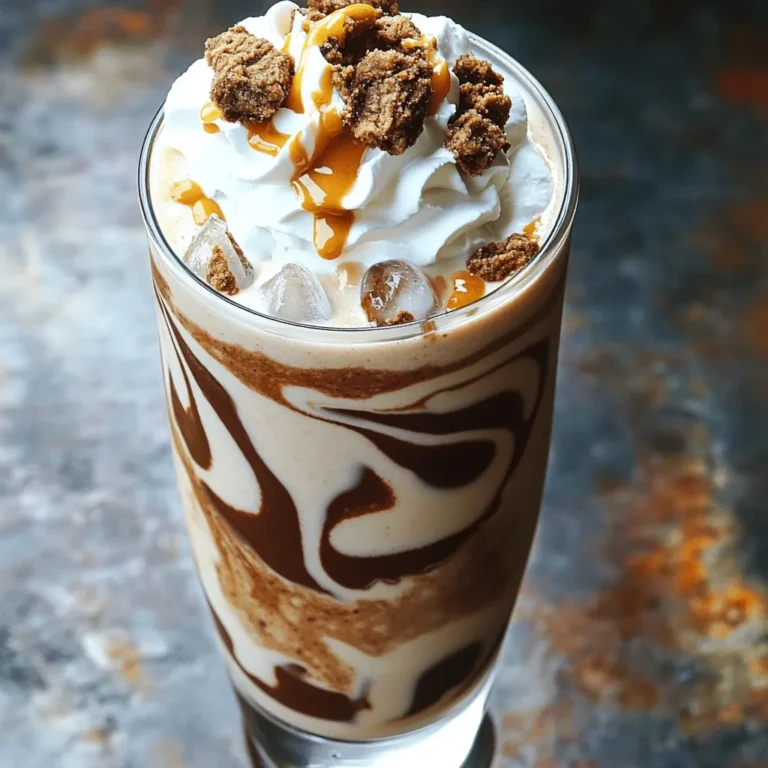 - 1 cup almond milk (or any milk of choice) - 1 scoop cookies and cream protein powder - 2 tablespoons Greek yogurt - 1 frozen banana - 4 chocolate sandwich cookies (such as Oreos), plus extra for garnish - 1 tablespoon almond butter (optional for extra creaminess) - Ice cubes (as needed for desired thickness) - Whipped cream, for topping (optional) Each ingredient plays a key role in the flavor of this milkshake. The almond milk makes it smooth and creamy. The cookies and cream protein powder adds that sweet, cookie taste. Greek yogurt gives it a nice texture and adds protein. The frozen banana helps make it thick and adds natural sweetness. You can swap ingredients to fit your taste. Here are some ideas: - Use regular milk or oat milk instead of almond milk. - Try a different flavor of protein powder, like vanilla or chocolate. - Add peanut butter or nutella for even more flavor. - Use other cookies like chocolate chip or mint cookies for a twist. These options let you make the shake your own. You can mix and match to find your perfect blend. - Calories: 320 - Protein: 25g - Carbohydrates: 40g - Fat: 10g This milkshake packs a punch of protein. It is a great post-workout treat or a tasty snack. The blend of ingredients keeps it balanced while still being sweet. Enjoy this treat without guilt! Start by gathering all your ingredients. This makes the process smooth and easy. You will need: - 1 cup almond milk (or any milk of choice) - 1 scoop cookies and cream protein powder - 2 tablespoons Greek yogurt - 1 frozen banana - 4 chocolate sandwich cookies (like Oreos), plus extra for garnish - 1 tablespoon almond butter (optional for extra creaminess) - Ice cubes (as needed for desired thickness) - Whipped cream, for topping (optional) Next, measure out each ingredient. Make sure your banana is frozen. This gives the shake a nice chill and thick texture. Break the chocolate cookies into smaller pieces. This helps them blend better. Now, it’s time to blend! In your blender, add the almond milk first. Then, add the cookies and cream protein powder, Greek yogurt, frozen banana, and the chocolate cookies. If you want a creamier shake, add the almond butter too. Blend everything on high until it is smooth. This should take about 30 seconds. If you want a thicker shake, add ice cubes. Blend longer to mix everything well. If it’s too thick, add a bit more milk and blend again. You can control how thick your milkshake is. If you like it thick, add more ice cubes. Blend for a longer time. If you prefer it thinner, add less ice and more milk. Always taste your milkshake. You can adjust the sweetness by adding a small amount of honey or maple syrup if you like. Once you get the thickness you want, pour the milkshake into a tall glass. Top it with whipped cream and some chopped cookies for a fun touch. Enjoy your delicious protein cookies and cream milkshake! To boost the flavor of your milkshake, you can try a few tricks. First, use a ripe banana. It adds natural sweetness and creaminess. You can also add a pinch of salt. This small amount can enhance the taste of the chocolate. If you want more cookie flavor, blend in an extra cookie or two. This will give your shake a bolder taste. Making this milkshake dairy-free is simple. Just replace Greek yogurt with a dairy-free yogurt. You can also use coconut yogurt for a tropical twist. For the milk, almond milk works great, but soy or oat milk are good options too. These swaps keep the milkshake creamy without dairy. Sweetness can vary from person to person. If you want a sweeter shake, add honey or maple syrup. Start with a small amount, about a teaspoon. Blend, then taste. You can always add more if needed. If you find it too sweet, balance it out with a little more almond milk. This way, you can get the perfect sweetness for your taste buds. {{image_2}} You can switch up the protein powder for fun. Try vanilla or chocolate flavors. Each change will give your milkshake a new taste. If you want a fruity twist, use strawberry protein powder. It adds a nice touch and pairs well with the banana. You can use different cookies for variety. Instead of chocolate sandwich cookies, try peanut butter cookies. They will give your shake a unique flavor. You can also use any favorite cookie. Just chop them up and blend them in. This way, you can make a new treat each time. Adding fruits is a great way to mix things up. You can toss in berries, like strawberries or blueberries. They add natural sweetness and a fresh taste. Another option is to add a scoop of spinach for some greens. You won't taste it, but it boosts nutrition. You can also use nut butter for creaminess or an extra protein boost. If you have leftover milkshake, pour it into a sealed container. I recommend using a glass jar or a plastic bottle. Make sure the lid fits tightly. Store it in the fridge for up to two days. Shake it well before drinking again. This helps mix the ingredients that may have settled. You can enjoy leftover ingredients in other tasty ways. For example, if you have extra almond milk, try it in your cereal or oatmeal. Leftover Greek yogurt is great in smoothies or on pancakes. You can also save remaining chocolate sandwich cookies for a fun dessert later. To keep your milkshake fresh, use cold ingredients. Always chill your almond milk and Greek yogurt in the fridge. Freeze your bananas ahead of time for the best texture. If you want to make the milkshake thicker, add ice cubes right before blending. This helps keep it cold and fresh. Yes, you can use any milk you like. Almond milk works well, but try oat, soy, or coconut milk too. Each type adds its own flavor. If you want creaminess, whole milk is a great choice. Just remember, your milk affects the taste and texture. To make this milkshake vegan, swap out Greek yogurt for a plant-based yogurt. Choose almond milk or oat milk instead of cow's milk. Also, use vegan cookies like Oreos. This way, you can enjoy a tasty milkshake that fits a vegan diet. The best cookies for this recipe are chocolate sandwich cookies. Oreos are popular and easy to find. You can also use other chocolate cookies, like Joe-Joe’s or chocolate-covered graham crackers. The key is to pick cookies that crush well and mix into the shake. In this post, we explored key ingredients and easy steps for a great milkshake. I shared tips for flavor and dairy-free swaps. You learned about variations and how to store leftovers easily. Remember, customizing this milkshake can make it your own. Try different ingredients based on your taste. Enjoy making and sharing this treat!