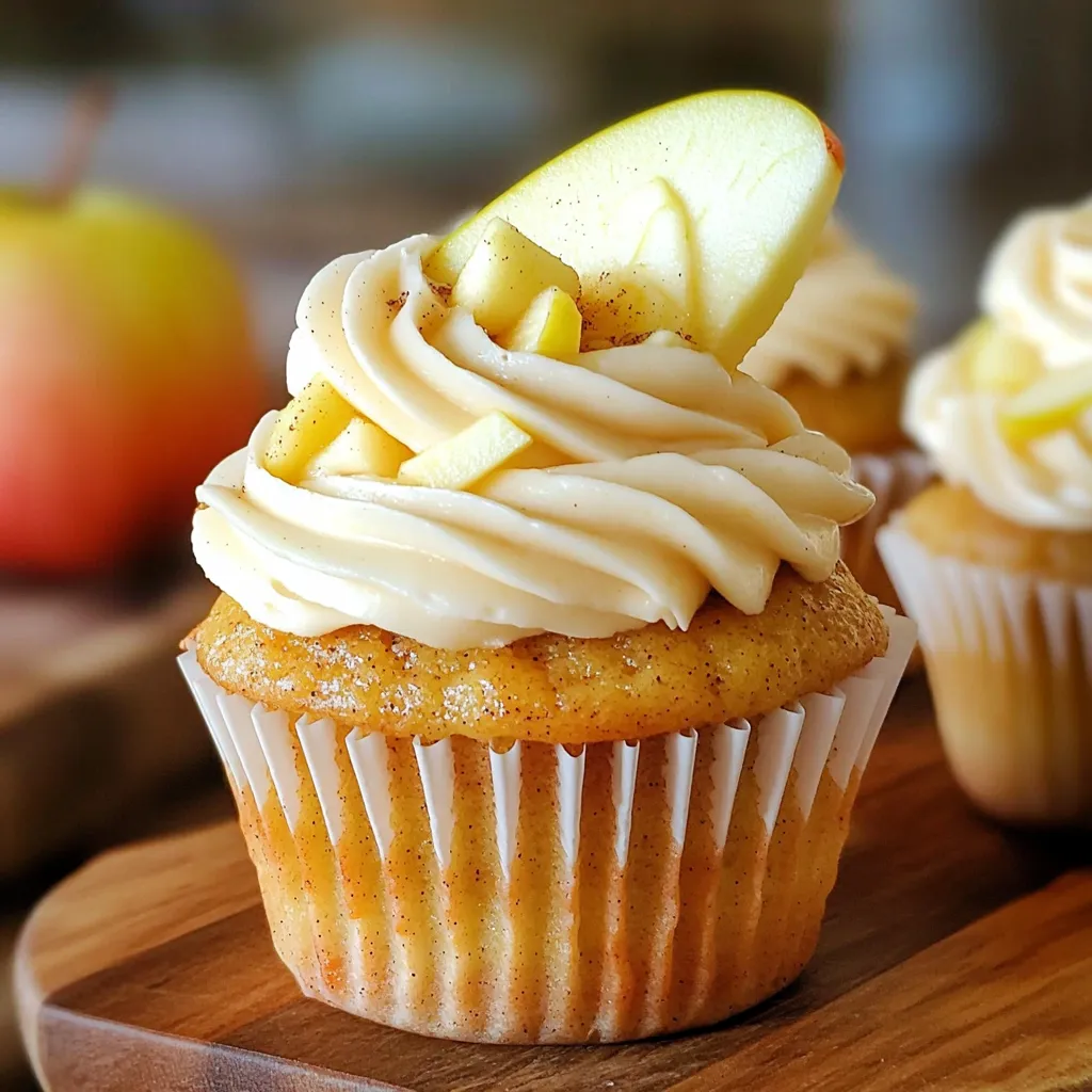 To make the best apple cider cupcakes, you need key ingredients. These ingredients bring great flavor and texture. Here’s what you will need: - 1 1/2 cups all-purpose flour - 1 teaspoon baking powder - 1/2 teaspoon baking soda - 1/2 teaspoon salt - 1 teaspoon ground cinnamon - 1/4 teaspoon ground nutmeg - 1/2 cup unsalted butter, softened - 1 cup brown sugar, packed - 2 large eggs - 1/2 teaspoon vanilla extract - 1/2 cup apple cider (preferably fresh) - 1/2 cup diced apples (peeled and cored) These basic ingredients create a moist cupcake with a soft crumb. Adding extra ingredients can boost taste. Here are my favorites: - 1/4 cup chopped walnuts or pecans Nuts add a nice crunch and flavor contrast. If you love spice, consider adding a touch of ginger or clove for warmth. You can swap some ingredients if needed. Here are a few ideas: - Use whole wheat flour for a heartier texture. - Swap unsalted butter with coconut oil for a dairy-free option. - Use maple syrup instead of brown sugar for a unique taste. - Replace eggs with applesauce for a vegan version. These swaps can change the texture and taste of your cupcakes. Experiment to find what you like best! First, set your oven to 350°F (175°C). This is the perfect temperature for baking. While the oven heats, take a cupcake tin and line it with paper liners. This step helps with easy removal and clean-up later. In a medium bowl, combine the dry ingredients. Use 1 1/2 cups of all-purpose flour, 1 teaspoon of baking powder, 1/2 teaspoon of baking soda, and 1/2 teaspoon of salt. Add 1 teaspoon of ground cinnamon and 1/4 teaspoon of ground nutmeg. Whisk these together until they mix well. This blend creates a flavorful base for your cupcakes. Now, grab a large mixing bowl. Place 1/2 cup of softened unsalted butter and 1 cup of packed brown sugar in it. Use an electric mixer to beat them together. Mix until the mixture turns light and fluffy, which takes about 3 minutes. This step is important for a good texture. Next, add 2 large eggs to the butter-sugar mixture. Mix well after each egg. Then, add 1/2 teaspoon of vanilla extract and mix again. Gradually add the dry mix to this wet mixture. Alternate with 1/2 cup of apple cider. Stir just until combined. Be careful not to overmix; this keeps your cupcakes light and airy. Fold in the diced apples now. If you want, add 1/4 cup of chopped walnuts or pecans for extra crunch. Once combined, divide the batter into the cupcake liners. Fill each about two-thirds full. Bake these in the preheated oven for 18-20 minutes. You’ll know they’re done when a toothpick comes out clean. After baking, take the cupcakes out of the oven. Let them sit in the pan for about 5 minutes. Then, move them to a wire rack to cool completely. Once cool, top each cupcake with cream cheese frosting. A sprinkle of cinnamon makes a lovely touch. For a final flourish, add a thin slice of apple on top. Enjoy your delicious fall treats! To make sure your cupcakes stay moist, use fresh apple cider. This ingredient adds great flavor. Also, do not overmix the batter; mix just until combined. Overmixing can make your cupcakes tough. Another trick is to let the cupcakes cool in the pan for a few minutes. This helps keep them from drying out. Many people make common mistakes when baking. One big mistake is not measuring ingredients correctly. Use dry measuring cups for flour and sugar. Liquid measuring cups work best for liquids. Another mistake is baking at the wrong temperature. Always preheat your oven. This step ensures even baking. Lastly, avoid opening the oven door too soon. This can cause your cupcakes to sink. You can give your cupcakes extra flavor with simple tweaks. Add a pinch of cloves or allspice to the batter for warmth. Chopped nuts also add crunch and flavor. Consider using different types of apples for variety. Honeycrisp or Granny Smith apples work well. Lastly, top with cream cheese frosting and a sprinkle of cinnamon. This creates a delightful finish that everyone will love. {{image_2}} You can make your apple cider cupcakes even better by adding other fruits. Consider using pears for a sweet twist. Diced peaches can also work well, adding a juicy burst. You might even mix in some berries for a fresh taste. Just remember to keep the total fruit amount the same. This keeps the batter balanced. If you follow a gluten-free diet, you can still enjoy these cupcakes. Substitute regular flour with a gluten-free blend. Look for one that includes xanthan gum. This helps maintain the structure. Make sure to check that your baking powder is gluten-free, too. This way, you won't miss out on this fall favorite. Adding seasonal flavors can enhance your apple cider cupcakes. Try mixing in a teaspoon of pumpkin spice for a warm taste. You could also add a splash of maple syrup for sweetness. A hint of orange zest can brighten the flavor. Each option adds a unique touch to your cupcakes. Experiment with these ideas to find your favorite combination. Storing your apple cider cupcakes correctly keeps them fresh and tasty. First, let the cupcakes cool completely after baking. This step is key to preventing sogginess. Place the cupcakes in an airtight container. You can also use plastic wrap. Make sure the cupcakes are not touching each other. This helps keep their shape and frosting intact. If you live in a humid area, it’s best to store them in the fridge. The cooler air will help maintain freshness. However, if you want them room temperature, keep them in a cool, dry place. Enjoy them within three days for the best flavor. Freezing your cupcakes is a great way to save them for later. First, let the cupcakes cool completely. Next, wrap each cupcake tightly in plastic wrap. You can also place them in a freezer-safe bag. Be sure to remove as much air as possible. This step prevents freezer burn. Label the bag with the date. You can store them in the freezer for up to three months. When you’re ready to eat them, simply let them thaw in the fridge overnight. For a warm treat, microwave them for a few seconds. Apple cider cupcakes have a short shelf life when stored properly. At room temperature, they will stay fresh for about three days. In the fridge, they can last up to a week. Freezing extends their life to about three months. To check for freshness, look for any signs of mold or unusual smells. If you see or smell something off, it’s best to throw them away. Always trust your senses. Keeping track of dates helps ensure you enjoy them at their best! Yes, you can use store-bought apple cider. Fresh cider gives a better taste, but store-bought works well. Look for a brand with no added sugars. This keeps the flavor natural and pure. When using store-bought cider, check the label for quality. If you want to skip the eggs, there are good substitutes. You can use unsweetened applesauce. Use 1/4 cup of applesauce for each egg. Another option is flaxseed meal. Mix 1 tablespoon of flaxseed with 2.5 tablespoons of water. Let it sit for a few minutes to thicken. To check if the cupcakes are done, insert a toothpick in the center. If it comes out clean, they are ready. You can also lightly press the top. If it springs back, they are baked well. If it leaves a dent, they need more time. Yes, you can turn this recipe into a cake. Use an 8-inch round cake pan. Adjust the baking time to about 25-30 minutes. Check for doneness with the toothpick method. The cake should have a nice golden color and a soft top. You learned about the key ingredients for apple cider cupcakes, from essential items to substitutions. We covered step-by-step baking instructions and offered tips for moist cupcakes. Variations, like fruits and gluten-free options, were discussed too. Finally, we shared important storage info and answered common questions. I hope you feel inspired to bake these tasty treats and explore your own unique flavors. Happy baking!