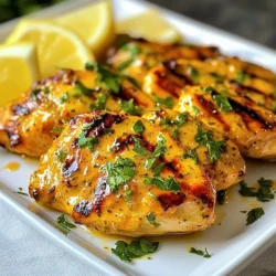 - 4 boneless, skinless chicken breasts - 1/2 cup unsalted butter, softened - 1/2 cup buttermilk - 2 tablespoons garlic powder - 1 tablespoon onion powder - 1 tablespoon smoked paprika - 1 teaspoon cayenne pepper (optional for heat) - 1 teaspoon salt - 1 teaspoon black pepper - 2 tablespoons fresh parsley, chopped (for garnish) - Lemon wedges (for serving) The recipe calls for four chicken breasts. Each breast should be boneless and skinless for best results. You will need a half cup of unsalted butter. Make sure it is softened before mixing. Use half a cup of buttermilk to add creaminess. For spices, measure two tablespoons of garlic powder and one tablespoon of onion powder. Use one tablespoon of smoked paprika for flavor depth. If you like heat, add one teaspoon of cayenne pepper. You will also need one teaspoon each of salt and black pepper. Finally, chop two tablespoons of fresh parsley for garnish. You can serve the chicken with lemon wedges for an extra zing. If you don’t have buttermilk, mix one cup of regular milk with one tablespoon of vinegar. Let it sit for five minutes to thicken. For the butter, you could use olive oil, but the flavor will change. If you want less spice, skip the cayenne pepper. You can also use skin-on chicken thighs for a richer taste. If you prefer a milder flavor, reduce the garlic powder. For a fresh twist, try fresh herbs like basil or cilantro instead of parsley. {{ingredient_image_1}} Start by gathering your ingredients. In a mixing bowl, combine these items: - 1/2 cup unsalted butter, softened - 1/2 cup buttermilk - 2 tablespoons garlic powder - 1 tablespoon onion powder - 1 tablespoon smoked paprika - 1 teaspoon cayenne pepper (if you want heat) - 1 teaspoon salt - 1 teaspoon black pepper Mix all the ingredients well. You want a smooth, creamy marinade. This mix will give your chicken great flavor. Now, grab 4 boneless, skinless chicken breasts. Place them in a resealable plastic bag or shallow dish. Pour the marinade over the chicken. Make sure every piece is coated well. Seal the bag or cover the dish. Put it in the fridge for at least 2 hours. For the best taste, let it marinate overnight. You can cook your chicken in two ways: grilling or baking. If grilling, preheat your grill to medium-high heat (about 375°F/190°C). When ready, take the chicken out of the marinade. Let any extra marinade drip off and save it for basting. Grill the chicken for 6-7 minutes on each side. Make sure the chicken reaches an internal temperature of 165°F (75°C). Baste with the leftover marinade while cooking for extra flavor. If you prefer baking, place the marinated chicken on a baking sheet. Bake at the same temperature, checking for doneness after 20 minutes. After cooking, let the chicken rest for 5 minutes. This helps keep it juicy. Garnish with chopped fresh parsley and serve with lemon wedges for a fresh taste. Enjoy your Texas Roadhouse Style Butter Chicken! Marinating is key for great flavor. Use a resealable bag or dish. The butter mix should cover each chicken piece well. For best results, marinate overnight. This lets the flavors soak in deeply. If short on time, two hours still works well. Cooking at the right temperature is important. Aim for medium-high heat, about 375°F (190°C). This heat cooks the chicken evenly. It keeps the meat juicy while giving it a nice char. Use a meat thermometer to check for doneness. The chicken should reach 165°F (75°C) inside. To get those beautiful grill marks, make sure the grill is hot. Place the chicken on the grill and don’t move it for the first 3-4 minutes. This allows the grill to sear the meat. Rotate the chicken 90 degrees to create crosshatch marks. Flip the chicken after the first side has cooked well. Enjoy your perfectly grilled butter chicken! Pro Tips Marinate Longer: For the best flavor, marinate the chicken overnight. This allows the spices to penetrate the meat thoroughly. Adjust Spice Levels: If you prefer a milder dish, omit the cayenne pepper or reduce the amount. You can always add hot sauce later if desired. Check Doneness: Use a meat thermometer to ensure the chicken reaches an internal temperature of 165°F (75°C) for safe consumption. Rest Before Slicing: Let the chicken rest for at least 5 minutes after grilling. This helps the juices redistribute, keeping the meat moist. {{image_2}} To make your butter chicken spicier, add more cayenne pepper. Start with 1 teaspoon. Adjust to your taste. If you want even more heat, try adding chopped jalapeños. You can also use a spicy hot sauce in the marinade. This adds a nice kick and extra flavor. For a milder dish, skip the cayenne pepper. You can also reduce the garlic powder and smoked paprika. Kids often enjoy less intense flavors. Try adding honey for a touch of sweetness. This helps balance the spices and makes the dish appealing to young eaters. Butter chicken pairs well with rice or mashed potatoes. Try serving it with warm bread, like naan or rolls. A fresh salad can add color and crunch. Consider a simple green salad with lemon dressing. For extra zest, serve lemon wedges on the side. This enhances the dish and adds brightness. After cooking, let your butter chicken cool down a bit. Place it in an airtight container. You can store it in the fridge for up to four days. Make sure to keep it sealed tight. This helps keep it fresh and prevents any odd smells. When you're ready to eat, just take it out, and you're good to go! If you want to save some for later, you can freeze it. Let the chicken cool completely first. Place it in a freezer-safe container or a resealable bag. It can stay in the freezer for about three months. Just remember to label it with the date. This way, you know when to use it before it loses flavor. When you're ready to enjoy your frozen butter chicken, take it out and let it thaw in the fridge overnight. If you need to heat it quickly, you can use the microwave. Heat it on medium power for about 2-3 minutes, stirring halfway. Check to make sure it's hot all the way through. You can also reheat it on the stove. Just place it in a pan over low heat. Stir occasionally until it's warm. Enjoy your delicious meal again! Texas Roadhouse Style Butter Chicken is a rich and creamy dish. It uses a flavorful marinade made from butter, buttermilk, and spices. The chicken absorbs these tasty flavors, making it juicy and delicious. It's perfect for gatherings or a simple family dinner. You can serve it with lemon wedges for an extra zing. Yes, you can use chicken thighs instead of breasts. Thighs are juicier and add more flavor. They also cook well with the marinade. Just make sure to adjust the cooking time as they may need a little longer. Aim for the same internal temperature of 165°F. To know if the chicken is fully cooked, use a meat thermometer. Insert it into the thickest part of the chicken. It should read 165°F. If you don’t have a thermometer, cut the chicken. The meat should be white with no pink inside. Yes, you can make this dish in advance. Marinate the chicken overnight for the best flavor. Cook it the next day when you're ready to eat. You can also prepare the marinade and store it in the fridge for up to three days. You can serve butter chicken with rice or warm naan bread. Both soak up the tasty sauce well. For a fresh touch, add a side salad or steamed veggies. Lemon wedges are great to brighten the flavors, too. We covered the key ingredients for butter chicken, including measurements and substitutions. I shared step-by-step instructions for marinating and cooking using different methods. You learned tips for perfecting your dish, plus tasty variations and storage advice. Remember, cooking is fun and you can always try new things. Enjoy making your butter chicken tasty and satisfying, no matter how you serve it!