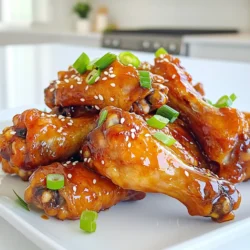 For the best Korean BBQ wings, gather these main items: - 2 pounds chicken wings - 1/4 cup soy sauce - 2 tablespoons gochujang (Korean red chili paste) - 1 tablespoon honey - 1 tablespoon sesame oil The marinade makes the wings flavorful. You need: - 3 cloves garlic, minced - 1 teaspoon grated ginger - 1 tablespoon rice vinegar - Salt and pepper to taste Garnishes add a nice touch. Consider these options: - 2 teaspoons sesame seeds - 2 green onions, sliced To start, grab a large mixing bowl. Add the following ingredients: - 1/4 cup soy sauce - 2 tablespoons gochujang - 1 tablespoon honey - 1 tablespoon sesame oil - 3 cloves garlic, minced - 1 teaspoon grated ginger - 1 tablespoon rice vinegar - Salt and pepper to taste Mix all these well. You want a smooth blend. This marinade brings bold flavors to the wings. Now, take your 2 pounds of chicken wings. Add them to the bowl with the marinade. Make sure each wing gets fully coated. Cover the bowl, then place it in the fridge. Let it sit for at least 1 hour. For the best taste, marinate overnight. Preheat your air fryer to 380°F (193°C). After marinating, take the wings out. Set aside the leftover marinade for later. Place the wings in the air fryer basket in a single layer. Cook for 25-30 minutes. Shake the basket halfway through for even cooking. While the wings cook, heat the reserved marinade in a small saucepan. Heat it over medium for about 5-7 minutes. This will thicken to become your glaze. Once the wings turn golden brown and crispy, brush them with the glaze. Cook for another 5 minutes in the air fryer. Finally, remove the wings and let them rest for a few minutes. Serve them with a sprinkle of sesame seeds and sliced green onions for a fresh touch. Enjoy your delicious wings! To get the wings nice and crispy, first, dry them well. Pat them with paper towels to remove excess moisture. This helps the skin crisp up in the air fryer. Preheat the air fryer to 380°F (193°C). Cooking them at this temperature gives you that perfect crunch. Remember to shake the basket halfway through cooking. This ensures even crisping on all sides. Marinating is key for flavor. I like to marinate the wings for at least one hour. For the best taste, let them sit overnight. Make sure to cover the bowl tightly. This keeps the flavor in and the wings moist. When you are ready to cook, shake off any excess marinade. This prevents soggy wings. One common mistake is overcrowding the air fryer basket. This can lead to uneven cooking. Always cook in a single layer for the best results. Another mistake is skipping the resting time after cooking. Letting the wings rest for a few minutes lets the juices settle. This keeps them juicy and flavorful when you bite in. {{image_2}} You can change the flavor of your wings by mixing up the marinade. Try adding orange juice for a citrus twist. You can also use pineapple juice for a sweet touch. If you like it spicy, add more gochujang or some red pepper flakes. For a smoky flavor, mix in a bit of smoked paprika. Each change makes your wings unique! If you have allergies, there are easy swaps. Use tamari instead of soy sauce for a gluten-free option. You can also make a honey substitute using maple syrup if you're vegan. For those allergic to sesame, use olive oil instead of sesame oil. Just make sure your other ingredients are safe for your needs. Air Fryer Korean BBQ wings pair well with many sides. Serve them with steamed rice for a filling meal. You can also add a fresh salad or some crunchy veggies. Pickled radishes are great for a tangy bite. If you want a snack, try serving them with kimchi. This adds a nice kick and complements the wings well. To store leftover wings, let them cool slightly. Place them in an airtight container. You can keep them in the fridge for up to three days. If you want them to last longer, freezing is a great option. Just make sure they are completely cool before putting them away. To freeze the wings, place them in a freezer-safe bag. Remove as much air as you can before sealing. This helps prevent freezer burn. You can freeze them for up to three months. Thaw them overnight in the fridge before reheating. For the best taste, reheat the wings in your air fryer. Set the air fryer to 350°F (175°C). Cook for about 10-15 minutes until they are hot and crispy. You can also use an oven if you don’t have an air fryer. Just cover them loosely with foil to keep them from drying out. Enjoy those tasty wings! Yes, you can use frozen wings! Just make sure to thaw them first. This helps the marinade soak in. For best results, marinate the wings overnight. Then, follow the cooking steps as usual. To add more heat, use extra gochujang. You can also add red pepper flakes or sliced fresh chili peppers. Adjust the amount based on your heat tolerance. Taste the marinade before adding more spice. Korean BBQ wings go well with many sauces! Try a sweet chili sauce or a soy dipping sauce. You can also use a garlic aioli or a creamy ranch dressing. These add a nice contrast to the spicy wings. You can store leftover wings in the fridge for up to 3 days. Make sure to place them in an airtight container. When ready to eat, reheat them in the air fryer for the best texture. You learned how to make tasty Air Fryer Korean BBQ wings. We covered key ingredients, marinade tips, and cooking steps. I shared ways to make your wings crispy and avoid common mistakes. Variations and storage tips ensure you can enjoy these wings anytime. Dive into your kitchen with confidence. Enjoy delicious, homemade wings any day!
